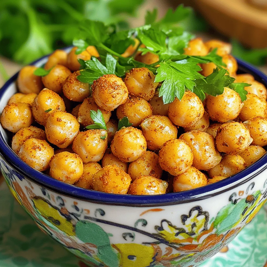 Kichererbsen sind die Hauptzutat in diesem Rezept. Sie sorgen für die Basis. Hier sind die Hauptzutaten, die du brauchst: - 1 Dose (450 g) Kichererbsen, abgetropft und abgespült - 1 Esslöffel Olivenöl Die Gewürze bringen Geschmack. Sie machen die Kichererbsen besonders lecker. Verwende diese Gewürze: - 1 Teelöffel geräuchertes Paprikapulver - 1 Teelöffel Knoblauchpulver - ½ Teelöffel Zwiebelpulver - ½ Teelöffel gemahlener Kreuzkümmel - Salz und Pfeffer nach Geschmack Wenn du es scharf magst, füge eine Prise Cayennepfeffer hinzu. Diese Zutat gibt den Kichererbsen einen extra Kick. Es ist eine einfache Möglichkeit, mehr Geschmack hinzuzufügen. Mit diesen Zutaten schaffst du einen tollen Snack oder eine leckere Beilage. Für das komplette Rezept, schau dir den [Full Recipe] an. Zuerst nehmen Sie eine Dose Kichererbsen. Die Kichererbsen sind wichtig für unser Rezept. Öffnen Sie die Dose und gießen Sie die Kichererbsen in ein Sieb. Spülen Sie sie gut mit kaltem Wasser ab. So entfernen Sie die restliche Flüssigkeit. Danach tupfen Sie die Kichererbsen mit einem Küchentuch trocken. Dies hilft, die Kichererbsen knusprig zu machen. Jetzt bereiten wir die Gewürzmischung vor. Nehmen Sie eine große Schüssel. Geben Sie die trockenen Kichererbsen hinein. Fügen Sie dann 1 Esslöffel Olivenöl hinzu. Das Öl hilft den Gewürzen, besser zu haften. Jetzt kommt der Spaß: Fügen Sie die Gewürze hinzu! Sie brauchen: - 1 Teelöffel geräuchertes Paprikapulver - 1 Teelöffel Knoblauchpulver - ½ Teelöffel Zwiebelpulver - ½ Teelöffel gemahlener Kreuzkümmel - Salz und Pfeffer nach Geschmack - Optional: Eine Prise Cayennepfeffer Mischen Sie alles gut. Rühren Sie, bis die Kichererbsen gleichmäßig bedeckt sind. Heizen Sie Ihre Heißluftfritteuse jetzt auf 200°C vor. Lassen Sie sie etwa 5 Minuten lang laufen. Sobald die Heißluftfritteuse bereit ist, legen Sie die Kichererbsen in den Korb. Achten Sie darauf, dass sie in einer einzigen Schicht liegen. So können sie gleichmäßig garen. Frittieren Sie die Kichererbsen für 15 bis 20 Minuten. Schütteln Sie den Korb zur Hälfte der Zeit. Das sorgt für eine gleichmäßige Knusprigkeit. Sehen Sie genau hin, damit die Kichererbsen nicht anbrennen. Wenn sie goldbraun und knusprig sind, sind sie fertig. Nehmen Sie sie aus der Heißluftfritteuse und lassen Sie sie kurz abkühlen. Genießen Sie Ihre knusprigen Kichererbsen als Snack oder als Beilage. Dieses Rezept ist einfach und lecker! Um perfekte knusprige Kichererbsen zu erhalten, ist Trocknen wichtig. Tupfen Sie die Kichererbsen gut ab. Feuchtigkeit macht sie weich. Verwenden Sie auch genug Öl. Es hilft, die Gewürze zu haften. Zu viel Öl kann sie jedoch fettig machen. Ein Esslöffel ist meist optimal. Ein häufiger Fehler ist das Überfüllen der Heißluftfritteuse. Geben Sie die Kichererbsen in einer einzigen Schicht hinein. So kann die heiße Luft zirkulieren. Schütteln Sie den Korb auch zur Hälfte der Garzeit. So werden alle Kichererbsen gleichmäßig knusprig. Achten Sie darauf, sie nicht zu lange zu garen. Sonst werden sie bitter. Crispy Air Fryer Chickpeas sind super für Meal Prep. Sie sind einfach zuzubereiten und halten sich gut. Lagern Sie die Kichererbsen in einem luftdichten Behälter. So bleiben sie knusprig und frisch. Sie können sie als Snack oder als Topping für Salate verwenden. Experimentieren Sie mit verschiedenen Gewürzen, um neue Geschmäcker zu entdecken. {{image_4}} Kichererbsen sind sehr vielseitig. Sie nehmen den Geschmack von Gewürzen gut auf. Hier sind einige tolle Kombinationen: - Italienisch: Basilikum, Oregano und Parmesan. - Indisch: Garam Masala, Kurkuma und Koriander. - Mexikanisch: Chili-Pulver, Limettensaft und Kreuzkümmel. Jede dieser Kombinationen gibt den Kichererbsen einen neuen Geschmack. Experimentiere mit deinen Lieblingsgewürzen! Du kannst Kichererbsen auch mit vielen anderen Zutaten kombinieren. Hier sind einige Ideen: - Gemüse: Mische sie mit Paprika, Zucchini oder Karotten. - Nüsse und Samen: Füge Mandeln oder Sonnenblumenkerne hinzu für mehr Crunch. - Dips: Serviere sie mit Hummus oder Joghurt-Dip. Diese Kombinationen machen dein Gericht noch bunter und schmackhafter! Kichererbsen sind perfekt für viele Anlässe. Hier sind einige Vorschläge, wie du sie servieren kannst: - Snack: Genieße sie einfach so, als gesunden Snack. - Salate: Streue sie über einen frischen Salat für mehr Protein. - Party: Stelle sie auf ein Buffet, um Gäste zu beeindrucken. Mit diesen Ideen machst du die Kichererbsen zu einem Highlight. Für das vollständige Rezept schau dir die Anleitung für Crispy Air Fryer Chickpeas an! Um Kichererbsen frisch zu halten, lege sie in einen luftdichten Behälter. Stelle sicher, dass sie vollständig abgekühlt sind. Lagere sie an einem kühlen, trockenen Ort. So bleiben sie knusprig und lecker. Wenn deine Kichererbsen weich geworden sind, keine Sorge! Lege sie einfach wieder in die Heißluftfritteuse. Frittier sie für 5 bis 10 Minuten bei 200°C. Dies hilft, ihre Knusprigkeit zurückzubringen. Achte darauf, sie während des Frittierens im Auge zu behalten. Im Kühlschrank bleiben Kichererbsen etwa 3 bis 4 Tage frisch. Stelle sicher, dass sie gut abgedeckt sind. Wenn du sie einfrieren möchtest, lege sie in einen Gefrierbeutel. So bleiben sie bis zu 3 Monate haltbar. Denke daran, sie vor dem Essen wieder aufzutauen und erneut zu frittieren. Das sorgt für den besten Geschmack und die beste Textur. Das Garen von Kichererbsen in der Heißluftfritteuse dauert etwa 15 bis 20 Minuten. Ich empfehle, die Kichererbsen nach der Hälfte der Zeit zu schütteln. So werden sie gleichmäßiger knusprig. Achte darauf, sie in den letzten Minuten gut zu beobachten. So verhinderst du, dass sie anbrennen. Ja, du kannst getrocknete Kichererbsen verwenden, aber sie müssen zuerst gekocht werden. Weiche die Kichererbsen über Nacht in Wasser ein. Am nächsten Tag kochst du sie, bis sie weich sind. Danach kannst du sie wie im Rezept beschrieben weiterverarbeiten. Das gibt dir eine frische und leckere Snack-Option. Es gibt viele tolle Wege, knusprige Kichererbsen zu servieren. Sie sind perfekt als Snack für zwischendurch. Du kannst sie auch zu Salaten oder Getreidegerichten hinzufügen. Eine bunte Schüssel macht alles ansprechender. Für eine besondere Note kannst du sie mit frischer Petersilie oder Koriander garnieren. Kichererbsen sind vielseitig und gesund. In diesem Artikel haben wir die Hauptzutaten, die Zubereitung und nützliche Tipps für knusprige Kichererbsen behandelt. Sie sind einfach zuzubereiten und perfekt für verschiedene Gerichte. Denken Sie daran, mit Gewürzen zu experimentieren. Lagern Sie sie richtig, um die Frische zu bewahren. Ob als Snacks oder Beilage – Kichererbsen sind immer eine gute Wahl. Nutzen Sie die Ideen aus diesem Artikel, um kreativ zu sein und gesunde Snacks zu genießen.