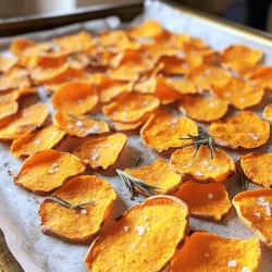 Um köstliche gebackene Süßkartoffelchips zu machen, brauchst du nur einige Hauptzutaten. Diese sind: - 2 große Süßkartoffeln - 2 Esslöffel Olivenöl - 1 Teelöffel Meersalz Die Süßkartoffeln sind die Hauptzutat. Sie geben den Chips ihren süßen Geschmack und die schöne Farbe. Olivenöl hilft, die Chips knusprig zu machen. Es sorgt auch für einen reichen Geschmack. Meersalz verstärkt den natürlichen Geschmack der Süßkartoffeln. Die richtigen Gewürze machen den Unterschied. Hier sind meine Vorschläge: - 1/2 Teelöffel geräuchertes Paprikapulver (oder normales Paprikapulver) - 1/2 Teelöffel Knoblauchpulver Geräuchertes Paprikapulver gibt den Chips einen rauchigen Geschmack. Knoblauchpulver sorgt für eine herzliche Note. Du kannst auch andere Gewürze hinzufügen. Experimentiere mit Chili oder Kräutern. Diese geben den Chips einen neuen Twist. Um die Chips noch besser zu machen, kannst du sie garnieren. Hier sind einige Ideen: - Frische Kräuter (wie Rosmarin oder Thymian) Die frischen Kräuter geben den Chips ein schönes Aussehen und zusätzlichen Geschmack. Streue sie einfach über die warmen Chips. Das sieht toll aus und schmeckt fantastisch. Wenn du einen Dip magst, probiere Guacamole oder Hummus dazu. Heize deinen Ofen auf 180°C vor. Dies sorgt dafür, dass die Chips gleichmäßig backen. Lege zwei Backbleche mit Backpapier aus. Das Backpapier hilft, dass die Chips nicht ankleben. Wasche und schäle die Süßkartoffeln. Nutze ein scharfes Messer oder einen Mandolinenschneider. Schneide die Süßkartoffeln in dünne Scheiben, etwa 3 mm dick. Dünne Scheiben werden knuspriger. Lege die Scheiben in eine große Schüssel. Gieße 2 Esslöffel Olivenöl darüber. Mische alles gut, bis die Scheiben leicht überzogen sind. Streue 1 Teelöffel Meersalz, ½ Teelöffel geräuchertes Paprikapulver und ½ Teelöffel Knoblauchpulver darüber. Mische erneut, bis die Gewürze gleichmäßig verteilt sind. Lege die gewürzten Süßkartoffelscheiben auf die Backbleche. Achte darauf, dass sie nicht übereinander liegen. So backen sie gleichmäßig. Stelle die Backbleche in den vorgeheizten Ofen. Backe die Chips für etwa 20-25 Minuten. Überprüfe sie nach der Hälfte der Zeit und wechsel die Position der Bleche. Behalte die Chips am Ende im Auge, damit sie nicht verbrennen. Wenn sie goldbraun und knusprig sind, nimm sie aus dem Ofen. Lass sie ein paar Minuten auf den Blechen abkühlen. So werden sie noch knuspriger. Wenn du möchtest, streue frische Kräuter darüber. Serviere die Chips sofort oder bewahre sie in einem luftdichten Behälter auf. Um perfekte knusprige Chips zu machen, sorgen Sie für dünne Scheiben. Verwenden Sie einen Mandolinenschneider, um gleichmäßige Dicke zu erreichen. Dünnere Scheiben werden knuspriger. Achten Sie darauf, die Chips in einer einzigen Schicht auf dem Blech anzuordnen. Wenn sie sich berühren, können sie weich werden. Ein weiterer Trick ist, die Chips beim Backen zu wenden. Dadurch backen sie gleichmäßig und werden schön knusprig. Ein häufiger Fehler ist, die Süßkartoffeln nicht genug zu würzen. Verwenden Sie genügend Öl und Gewürze, um Geschmack zu erzielen. Ein weiteres Problem ist, die Backzeit nicht zu beachten. Überwachen Sie die Chips gegen Ende der Backzeit, um ein Anbrennen zu vermeiden. Zudem können Sie die Temperatur zu hoch einstellen. Backen Sie bei 180°C für beste Ergebnisse. So werden sie schön knusprig, ohne zu verbrennen. Für die Zubereitung benötigen Sie einige einfache Geräte. - Ein Mandolinenschneider für dünne Scheiben - Ein scharfes Messer für das Schneiden - Zwei Backbleche mit Backpapier - Eine große Schüssel zum Mischen der Gewürze - Ein Holzlöffel oder eine Zange zum Wenden der Chips Mit diesen einfachen Werkzeugen gelingt es Ihnen, köstliche Chips ganz einfach zuzubereiten. Wenn Sie mehr über die Zutaten erfahren möchten, schauen Sie sich das Full Recipe an. {{image_4}} Die Gewürze machen den Unterschied. Du kannst die Süßkartoffelchips nach deinem Geschmack anpassen. Hier sind einige Ideen: - Kreuzkümmel: Gibt einen warmen, erdigen Geschmack. - Chili-Pulver: Für einen scharfen Kick. - Zimt: Macht die Chips süß und aromatisch. Experimentiere mit diesen Gewürzen. Du wirst neue Geschmäcker entdecken. Du kannst die Süßkartoffelchips süß oder herzhaft zubereiten. - Süße Chips: Füge etwas Honig oder Ahornsirup hinzu. Das gibt einen leckeren Glanz. - Herzhafte Chips: Verwende Parmesan oder Feta für einen salzigen Geschmack. Beide Varianten sind köstlich. Probiere sie aus und finde deinen Favoriten. Süßkartoffeln sind toll, aber du kannst auch andere Gemüsesorten verwenden. - Karotten: Für eine süßere Note. - Zucchini: Macht die Chips leicht und frisch. - Rote Beete: Gibt eine schöne Farbe und einen erdigen Geschmack. Mixe die Gemüsesorten für mehr Abwechslung. So wird jede Portion einzigartig. Die Möglichkeiten sind endlos! Es ist wichtig, Ihre gebackenen Süßkartoffelchips richtig zu lagern. Lagern Sie sie in einem luftdichten Behälter. Dies hilft, die Knusprigkeit zu bewahren. Vermeiden Sie es, sie in den Kühlschrank zu legen. Die Kälte macht sie weich und matschig. Wenn Sie die Chips länger aufbewahren möchten, sind sie auch gut für den Gefrierschrank geeignet. Im Kühlschrank halten die Chips nur einen Tag. Sie verlieren schnell ihre Frische. Im Gefrierschrank können Sie sie bis zu drei Monate lagern. Stellen Sie sicher, dass die Chips gut verpackt sind. So vermeiden Sie Gefrierbrand. Wenn Sie die Chips wieder aufwärmen möchten, folgen Sie den Tipps unten. Um die Chips wieder knusprig zu bekommen, heizen Sie den Ofen auf 180°C vor. Legen Sie die Chips auf ein Backblech. Backen Sie sie für etwa 5-10 Minuten. Achten Sie darauf, sie im Auge zu behalten, damit sie nicht verbrennen. Alternativ können Sie die Chips auch in einer Heißluftfritteuse aufwärmen. Dies macht sie schnell und lecker. Baked sweet potato chips contain about 150 calories per serving. This number may change based on the amount of oil used. Süßkartoffeln sind gesund und reich an Ballaststoffen. Sie sättigen, ohne viele Kalorien hinzuzufügen. Wenn Sie die Chips ohne viel Öl machen, senken Sie die Kalorienzahl. Ja, Sie können die Chips auch in der Heißluftfritteuse machen. Reduzieren Sie die Temperatur auf 160°C. Backen Sie die Chips für etwa 15-20 Minuten. Schütteln Sie den Korb alle fünf Minuten. So werden die Chips gleichmäßig knusprig. Achten Sie darauf, die Chips im Korb nicht zu überladen. Es gibt viele köstliche Dips für Süßkartoffelchips. Hier sind einige Vorschläge: - Guacamole - Hummus - Sour Cream mit Kräutern - Joghurt-Dip mit Knoblauch - Salsa Diese Dips ergänzen die Süße der Chips perfekt. Sie sorgen für einen tollen Geschmack! Bebackene Süßkartoffelchips sind einfach und lecker. Wir haben die besten Zutaten, Gewürze und Tipps behandelt. Mit der Schritt-für-Schritt-Anleitung gelingt es dir sicher. Denke daran, häufige Fehler zu vermeiden, um knusprige Chips zu erhalten. Variiere mit verschiedenen Gewürzen und Gemüse für neue Geschmäcker. Lagere deine Chips gut, damit sie lange frisch bleiben. Es ist ein Genuss, diese Chips selbst zuzubereiten und zu genießen. Experimentiere und finde deine besten Kombinationen.