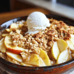 Für das Zimt Apfel Crumble benötigst du folgende Zutaten: - 4 große Äpfel (Granny Smith oder Honeycrisp), geschält, entkernt und in Scheiben geschnitten - 1 Esslöffel Zitronensaft - 1/2 Tasse brauner Zucker, fest gepackt - 1 Teelöffel gemahlener Zimt - 1/4 Teelöffel Muskatnuss - 1 Tasse Haferflocken - 1/2 Tasse Weizenmehl - 1/2 Tasse ungesalzene Butter, geschmolzen - 1/4 Tasse gehackte Nüsse (Walnüsse oder Pekannüsse) - 1/4 Teelöffel Salz - Vanilleeis (zum Servieren, optional) Diese Zutaten sorgen für den perfekten Geschmack und die richtige Textur. Die Wahl der Äpfel macht viel aus. Ich empfehle, Granny Smith oder Honeycrisp zu verwenden. - Granny Smith: Diese Äpfel sind sauer und knackig. Sie geben einen tollen Kontrast zum süßen Crumble. - Honeycrisp: Diese Äpfel sind süß und saftig. Sie sorgen für eine wunderbare Süße in deinem Dessert. Wenn du eine Mischung aus beiden verwendest, bekommst du einen tollen Geschmack. Um das Crumble noch interessanter zu machen, kannst du einige zusätzliche Zutaten hinzufügen: - Zimt: Ein bisschen mehr Zimt verstärkt den Geschmack. - Nüsse: Walnüsse oder Pekannüsse geben dem Crumble einen schönen Crunch. - Rosinen oder Cranberries: Diese können eine süße Note hinzufügen. Mit diesen Extras wird dein Zimt Apfel Crumble zum Highlight. Folge für das vollständige Rezept einfach den Anweisungen! Heize den Ofen auf 175°C vor. Dies ist wichtig, damit der Crumble gleichmäßig gart. Ein gut vorgeheizter Ofen sorgt für eine schöne, goldbraune Kruste. Nehme vier große Äpfel, wie Granny Smith oder Honeycrisp. Schäle sie, entkerne sie und schneide sie in Scheiben. Gib die Apfelstücke in eine große Schüssel und füge einen Esslöffel Zitronensaft hinzu. Dieser Schritt hilft, die Äpfel frisch zu halten. Streue dann 1/2 Tasse braunen Zucker, 1 Teelöffel Zimt und 1/4 Teelöffel Muskatnuss dazu. Mische alles gut, bis die Äpfel gleichmäßig bedeckt sind. Übertrage die Mischung in eine gefettete Auflaufform. In einer separaten Schüssel mische 1 Tasse Haferflocken, 1/2 Tasse Weizenmehl, 1/2 Tasse geschmolzene Butter, 1/4 Tasse gehackte Nüsse und 1/4 Teelöffel Salz. Rühre alles zusammen, bis die Mischung krümelig ist. Diese Streusel geben dem Crumble seinen besonderen Crunch und Geschmack. Verteile die Streuselmischung gleichmäßig über die Apfelschicht. Backe das Crumble im vorgeheizten Ofen für 30-35 Minuten. Achte darauf, dass die Äpfel zart sind und die Kruste goldbraun wird. Nach dem Backen lasse das Crumble einige Minuten abkühlen, bevor du es servierst. Warm serviert, schmeckt es am besten. Du kannst es mit Vanilleeis genießen, wenn du möchtest. Folge diesem Rezept für einen leckeren Zimt Apfel Crumble! Die Wahl der Äpfel ist wichtig für den Geschmack. Granny Smith sind sauer und fest. Honeycrisp bieten eine süße Note und eine knackige Textur. Mische diese Äpfel für einen tollen Geschmack. Verwende immer frische Äpfel, um die beste Konsistenz zu erreichen. Du kannst den Crumble nach deinem Geschmack anpassen. Füge Trockenfrüchte wie Cranberries oder Rosinen hinzu. Walnüsse oder Pekannüsse geben einen leckeren Crunch. Experimentiere mit verschiedenen Zimt- oder Muskatnussmengen. Wenn du es süßer magst, erhöhe den braunen Zucker leicht. Die Streusel müssen krümelig sein, aber nicht zu trocken. Achte darauf, die geschmolzene Butter gleichmäßig unterzumischen. Wenn die Streusel zu feucht sind, füge mehr Haferflocken oder Mehl hinzu. Wenn sie zu trocken sind, träufle etwas mehr geschmolzene Butter darüber. Überprüfe die Konsistenz vor dem Backen. {{image_4}} Wenn Sie glutenfrei essen möchten, können Sie die Weizenmehl ersetzen. Verwenden Sie einfach eine glutenfreie Mehlmischung. Diese funktioniert gut in einem Zimt Apfel Crumble. Achten Sie darauf, dass die Haferflocken auch glutenfrei sind. Einige Marken bieten spezielle glutenfreie Haferflocken an. So bleibt Ihr Dessert köstlich und ohne Gluten. Fügen Sie Ihrer Mischung verschiedene Früchte hinzu. Birnen passen gut zu Äpfeln. Sie bringen eine süße und saftige Note. Auch Beeren wie Heidelbeeren oder Himbeeren sind lecker. Diese Früchte geben dem Crumble mehr Geschmack und Farbe. Experimentieren Sie mit verschiedenen Kombinationen. So wird Ihr Zimt Apfel Crumble noch interessanter. Eine vegane Version ist einfach zuzubereiten. Statt Butter verwenden Sie Kokosöl oder pflanzliche Margarine. Für die Streusel können Sie auch Ahornsirup oder Agavendicksaft nutzen. Diese süßen Alternativen geben dem Crumble eine feine Süße. So genießen Sie ein pflanzenbasiertes Dessert, das genauso gut schmeckt. Um deinen Zimt Apfel Crumble frisch zu halten, lass ihn zuerst abkühlen. Danach lege ihn in einen luftdichten Behälter. Du kannst auch Frischhaltefolie verwenden. Stelle sicher, dass der Behälter gut verschlossen ist. So bleibt der Geschmack und die Textur erhalten. Wenn du deinen Crumble aufwärmen möchtest, heize den Ofen auf 175°C vor. Lege den Crumble in eine Auflaufform. Bedecke ihn mit Aluminiumfolie, um das Austrocknen zu vermeiden. Erwärme ihn etwa 15 bis 20 Minuten. Wenn du es gerne knusprig magst, kannst du die Folie in der letzten Minute entfernen. Im Kühlschrank hält sich der Zimt Apfel Crumble bis zu fünf Tage. Wenn du ihn länger aufbewahren möchtest, friere ihn ein. In einem gut verschlossenen Behälter bleibt er im Gefrierfach bis zu drei Monate frisch. Achte darauf, ihn vor dem Einfrieren gut abzukühlen. So bleibt der Geschmack und die Textur besser erhalten. Um den besten Zimt Apfel Crumble zu machen, verwende frische Äpfel. Ich empfehle Granny Smith oder Honeycrisp. Diese Äpfel sind knackig und haben eine gute Balance aus Süße und Säure. Schneide die Äpfel in dünne Scheiben und mische sie mit Zitronensaft, braunem Zucker, Zimt und Muskatnuss. Das gibt dem Crumble viel Geschmack. Bereite die Streusel aus Haferflocken, Mehl, Butter und Nüssen zu. Eine gute Mischung ist wichtig. Achte darauf, die Streusel gleichmäßig über die Äpfel zu verteilen. So wird alles schön knusprig. Ja, du kannst Konservenäpfel verwenden, aber die Textur wird anders sein. Konservenäpfel sind weicher und können mehr Flüssigkeit abgeben. Das kann das Endergebnis beeinflussen. Wenn du Konserven verwendest, lasse etwas Flüssigkeit ab. So bleibt der Crumble nicht zu matschig. Achte auch darauf, den Zimt und Zucker anzupassen. Die Konserven sind oft süßer. Die Backzeit für den Zimt Apfel Crumble beträgt etwa 30 bis 35 Minuten. Ich empfehle, ihn bei 175°C (350°F) zu backen. Du weißt, dass er fertig ist, wenn die Äpfel weich sind und die Oberseite goldbraun ist. Lass den Crumble nach dem Backen ein paar Minuten abkühlen, bevor du ihn servierst. So bleibt er warm und lecker. Du kannst ihn auch mit Vanilleeis genießen. Es ist eine tolle Kombination! Der Zimt Apfel Crumble ist einfach und lecker. Wir haben die besten Zutaten sowie verschiedene Apfelsorten besprochen. Die Schritt-für-Schritt-Anleitung macht das Backen leicht. Nutze die Tipps, um deinen Crumble zu perfektionieren. Variationen, wie glutenfreie oder vegane Optionen, bieten Vielfalt. Achte auf die Lagerung, damit er frisch bleibt. Jetzt bist du bereit, deinen eigenen Crumble zu zaubern und die Gäste zu beeindrucken! Viel Spaß beim Backen!