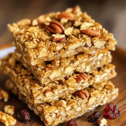 Die Zutaten für die Ahorn-Pecan-Granola-Riegel sind einfach und gesund. Hier ist die detaillierte Liste, die du brauchst: - 2 Tassen Haferflocken - 1 Tasse Pekannüsse, grob gehackt - 1/2 Tasse Mandelbutter - 1/2 Tasse reiner Ahornsirup - 1/4 Tasse Honig oder Agavensirup - 1/2 Teelöffel Vanilleextrakt - 1/4 Teelöffel Salz - 1/2 Tasse getrocknete Cranberries oder Rosinen - 1/4 Tasse Schokoladenstückchen (optional) Jede Zutat hat ihren eigenen Zweck. Haferflocken geben dir Energie. Pekannüsse fügen einen knackigen Biss hinzu. Mandelbutter sorgt für Cremigkeit. Der Ahornsirup und der Honig bringen Süße. Vanilleextrakt und Salz heben die Aromen hervor. Die getrockneten Früchte bringen etwas Fruchtigkeit und die Schokoladenstückchen machen es besonders lecker. Diese Zutaten sind auch leicht zu finden. Du bekommst sie in jedem Supermarkt oder Bioladen. Wenn du alle Zutaten hast, bist du bereit, die Riegel zuzubereiten. Du kannst die Zutaten auch nach deinem Geschmack anpassen. Probiere verschiedene Nüsse oder Trockenfrüchte aus. Das macht dein Rezept einzigartig und spannend! Für die genaue Zubereitung schaue dir das Rezept unter Full Recipe an. Heize den Ofen auf 175°C vor. Lege eine 20x20 cm große Backform mit Backpapier aus. Lass etwas Papier überhängen. Das hilft später beim Herausnehmen. In einer großen Schüssel kombinierst du die Haferflocken und die grob gehackten Pekannüsse. Mische alles gut, bis es gleichmäßig verteilt ist. Nimm einen kleinen Topf. Vermenge die Mandelbutter, den Ahornsirup, den Honig, den Vanilleextrakt und das Salz darin. Erhitze die Mischung bei mittlerer Hitze. Rühre sie für etwa 2-3 Minuten. Die Mischung sollte glatt und gut vermischt sein. Nimm den Topf vom Herd. Gieße die Nussbuttermischung über die Hafer- und Pekannussmischung. Verwende einen Spatel, um alles gut zu vermengen. Achte darauf, dass die Haferflocken gleichmäßig bedeckt sind. Drücke die Mischung fest in die vorbereitete Backform. Ein Stück Backpapier hilft, die Mischung gut zu drücken. Backe die Riegel im Ofen für 20-25 Minuten. Sie sind fertig, wenn die Ränder goldbraun sind. Lass die Riegel für 10-15 Minuten in der Form abkühlen. Nimm sie dann mit dem Backpapier heraus und lasse sie auf einem Gitterrost vollständig abkühlen. Wenn sie kalt sind, schneide die Riegel in Stücke. Serviere sie als gesunden Snack für unterwegs. Du findest das vollständige Rezept und weitere Details in der [Full Recipe]. Um die perfekte Konsistenz für deine Granola-Riegel zu erreichen, achte auf die Mischung. Die Haferflocken und Pekannüsse sollten gut vermischt sein. Wenn du eine festere Textur möchtest, drücke die Mischung fester in die Form. Du kannst auch die Menge an Honig oder Ahornsirup leicht erhöhen. Das macht die Riegel klebriger. Variiere die Zutaten nach deinem Geschmack. Nüsse, Trockenfrüchte oder sogar Samen geben dir viele Optionen. Wenn du glutenfrei essen möchtest, benutze glutenfreie Haferflocken. Für vegane Riegel, ersetze den Honig durch Agavensirup. Auch die Mandelbutter kann durch Erdnussbutter ersetzt werden. So bleibst du flexibel, ohne den Geschmack zu verlieren. Achte bei gekauften Zutaten auf die Etiketten. Viele Produkte sind allergenfrei und gesund. Die Präsentation macht einen großen Unterschied. Stapel die Riegel auf einem schönen Teller. Streue extra gehackte Pekannüsse und Cranberries darüber. Das sieht toll aus und schmeckt auch gut. Wickel jeden Riegel in Backpapier. So bleiben sie frisch und sind perfekt für unterwegs. Du kannst die Riegel auch in einer Box aufbewahren. Sie bleiben so knusprig und lecker. {{image_4}} Du kannst die Nüsse und Trockenfrüchte ganz nach deinem Geschmack ändern. Statt Pekannüsse kannst du Mandeln oder Walnüsse verwenden. Diese Nüsse bringen ihren eigenen Geschmack und Textur. Für die Trockenfrüchte sind Cranberries und Rosinen beliebt, aber getrocknete Äpfel oder Aprikosen passen auch gut. Probiere verschiedene Kombinationen aus, um deinen perfekten Riegel zu finden. Wenn du eine andere Süße magst, kannst du den Honig durch Agavensirup ersetzen. Auch Kokosblütenzucker ist eine gute Wahl. Er hat einen milden Geschmack und gibt deinem Riegel eine schöne Süße. Du kannst auch Stevia verwenden, wenn du den Zuckergehalt reduzieren möchtest. Achte darauf, die Menge anzupassen, da Stevia viel süßer ist als Zucker. Das Hinzufügen von Schokoladenstückchen oder Samen macht die Riegel noch besser. Schokoladenstückchen bringen einen süßen, schokoladigen Geschmack. Du kannst auch Chiasamen oder Leinsamen hinzufügen. Diese sind gesund und geben deinem Snack einen tollen Crunch. Experimentiere mit verschiedenen Zutaten und finde heraus, was dir am besten schmeckt. So kannst du mit dieser Grundlage aus dem [Full Recipe] immer neue Variationen kreieren. Um die Frische der Ahorn-Pecan-Granola-Riegel zu bewahren, lege sie in einen luftdichten Behälter. Dies hält sie knusprig und lecker. Du kannst auch ein Stück Backpapier zwischen die Riegel legen. So kleben sie nicht zusammen. Lagere die Riegel an einem kühlen, trockenen Ort. Vermeide direkte Sonneneinstrahlung. Die Granola-Riegel halten sich etwa eine Woche. Wenn du sie im Kühlschrank aufbewahrst, verlängert sich die Haltbarkeit auf bis zu zwei Wochen. Achte darauf, dass sie gut verpackt sind, damit sie frisch bleiben. Wenn du sie länger lagern möchtest, kannst du sie auch einfrieren. In einem Gefrierbeutel bleiben sie bis zu drei Monate frisch. Um die Riegel für unterwegs zu verpacken, schneide sie in gleichmäßige Stücke. Wickel jeden Riegel einzeln in Backpapier. So bleiben sie frisch und sind einfach zu transportieren. Du kannst die Riegel auch in eine Snackbox legen. Diese Optionen sind perfekt für Schule oder Arbeit. Wenn du die Riegel in einer Tasche mitnimmst, sind sie ein gesunder Snack für jeden Tag. Die Zubereitung der Ahorn-Pecan-Granola-Riegel dauert etwa 15 Minuten. Die gesamte Zeit, einschließlich Backen und Abkühlen, beträgt rund 45 Minuten. Das ist schnell für einen gesunden Snack! Du bekommst 12 Riegel aus diesem Rezept. Also, wenn du einen schnellen Snack brauchst, sind diese Riegel perfekt. Ja, du kannst diese Riegel im Voraus machen! Sie sind super praktisch für die Woche. Du kannst sie in einer luftdichten Box aufbewahren. So bleiben sie frisch. Du kannst auch die Mischung am Abend vorher zubereiten. Das spart Zeit am Morgen. Wenn du oft unterwegs bist, sind diese Riegel ein idealer Snack. Die Zutaten sind leicht erhältlich. Du findest sie in jedem großen Supermarkt. Haferflocken und Pekannüsse bekommst du meist in der Backabteilung. Mandelbutter und Ahornsirup sind in der Nähe der Marmelade oder Honig. Wenn du frische Zutaten wählst, schmecken die Riegel noch besser. Manchmal bieten Bioläden auch spezielle Optionen an. Wenn du keine Zeit hast, kannst du auch fertige Riegel kaufen. Achte aber auf die Zutatenliste, um gesunde Optionen zu finden. Die Ahorn-Pecan-Granola-Riegel sind einfach zuzubereiten und schmecken toll. Wir haben die Zutaten, die Schritte und viele Tipps besprochen. Du kannst die Riegel anpassen und aufbewahren, sodass sie lange frisch bleiben. Es gibt viele Möglichkeiten, sie nach deinem Geschmack zu variieren. Probiere sie aus und genieße gesunde Snacks! So kannst du dir eine leckere Auszeit gönnen, während du gleichzeitige die Hände voll hast.