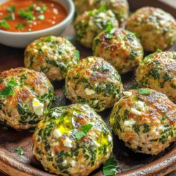 Spinach Feta Turkey Meatballs leckeres Rezept entdecken