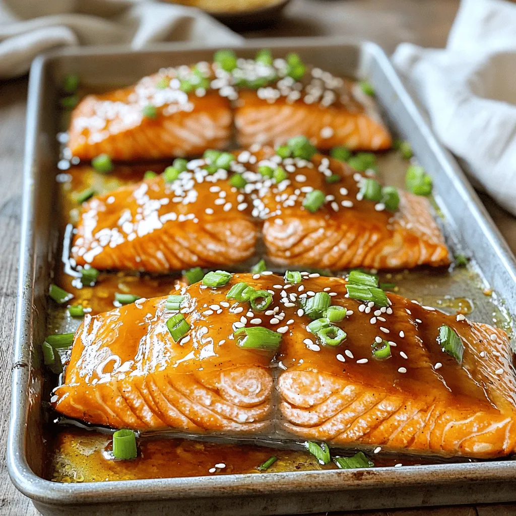 - Lachsfilets: Ich empfehle, frische Lachsfilets zu verwenden. Wählen Sie Filets, die fest und glänzend sind. Pro Person sollten Sie etwa 170 g einplanen. Frischer Lachs hat einen milden Geschmack und eine zarte Textur. - Miso-Paste: Es gibt verschiedene Arten von Miso. Weiße Miso-Paste ist mild und süß. Diese passt perfekt zu unserem Rezept. Rote Miso-Paste hat einen stärkeren Geschmack. Sie können auch gelbe Miso-Paste verwenden, die einen mittleren Geschmack hat. Experimentieren Sie, um die perfekte Note zu finden. - Ahornsirup: Reiner Ahornsirup ist ideal für die Glasur. Er bringt eine süße Note. Ahornsirup enthält Antioxidantien und Mineralien. Er ergänzt die salzige Miso-Paste sehr gut. Verwenden Sie echten Sirup, nicht die künstliche Variante. - Sojasauce: Sojasauce fügt Umami hinzu. Ich empfehle eine mit geringem Natriumgehalt. Sojasauce kann auch durch Tamari ersetzt werden, um das Gericht glutenfrei zu machen. Alternativen sind Kokosaminos oder selbstgemachte Brühe. - Reisessig: Reisessig bringt eine milde Säure in das Rezept. Er hilft, die Aromen auszugleichen. Verwenden Sie ihn, um die Marinade zu verfeinern. Sein Geschmack ist sanft, was für das Gericht wichtig ist. - Knoblauch und Ingwer: Frischer Knoblauch und Ingwer geben einen tollen Kick. Sie sollten sie immer frisch verwenden. Pulverform hat nicht den gleichen Geschmack. Hacken oder reiben Sie den Ingwer fein, um das Beste herauszuholen. Um die Marinade zu machen, mische ich die Miso-Paste mit anderen Zutaten. Ich nehme 3 Esslöffel weiße Miso-Paste, 2 Esslöffel reinen Ahornsirup, 1 Esslöffel Sojasauce, 1 Esslöffel Reisessig und 1 Teelöffel Sesamöl. Ich füge auch 2 fein gehackte Knoblauchzehen und ein Stück Ingwer hinzu. Rühre alles in einer mittelgroßen Schüssel gut zusammen. Die Marinade sollte glatt und cremig sein. Wenn sie zu dick ist, kann ich etwas Wasser hinzufügen. Jetzt bereite ich die Lachsfilets vor. Ich tupfe sie mit Küchenpapier trocken. Danach würze ich sie mit Salz und Pfeffer. Es ist wichtig, beide Seiten gut zu würzen. Ich achte darauf, nicht zu viel Salz zu verwenden. So bleibt der Geschmack des Lachses frisch. Ich heize den Ofen auf 200 °C vor. Ein Backblech lege ich mit Backpapier aus oder fette es leicht ein. Dann lege ich die Lachsfilets mit der Hautseite nach unten auf das Blech. Die restliche Marinade bewahre ich zum Bestreichen auf. Der Lachs backt nun 12-15 Minuten. Ich bestreiche ihn einmal mit der Marinade zur Halbzeit. So wird der Lachs lecker und saftig. Für eine schöne Karamellisierung überbacke ich ihn in den letzten 2-3 Minuten. Dabei schaue ich genau hin, damit er nicht verbrennt. Die Marinierzeit ist wichtig für den Geschmack. Eine kurze Marinierung von 30 Minuten gibt dem Lachs einen guten Geschmack. Eine längere Marinierung von bis zu 2 Stunden macht den Geschmack intensiver. Je länger der Lachs in der Marinade bleibt, desto mehr Aromen nimmt er auf. Du kannst den Lachs grillen oder in einer Pfanne zubereiten. Beide Methoden sind lecker. Beim Grillen erhält der Lachs ein rauchiges Aroma. In der Pfanne bleibt der Lachs saftig. Achte darauf, den Lachs nicht zu lange zu garen. So bleibt er zart und nicht trocken. Für die Garnierung sind Frühlingszwiebeln und Sesamsamen großartige Optionen. Sie geben dem Gericht Farbe und Textur. Du kannst auch frische Kräuter wie Koriander oder Petersilie verwenden. Serviere den Lachs auf einem schönen Teller mit etwas Gemüse oder Reis. Das sieht toll aus und macht das Essen noch besser. Für das gesamte Rezept, schau dir die [Full Recipe] an. {{image_4}} Wenn Sie Miso-Paste wechseln möchten, probieren Sie rote oder gelbe Miso-Paste. Diese Sorten haben unterschiedliche Geschmäcker. Rote Miso hat einen kräftigen, salzigen Geschmack. Gelbe Miso ist mild und süßlich. Beide passen gut zu Lachs. Für eine vegane Option können Sie Tofu verwenden. Marinieren Sie den Tofu wie den Lachs. Backen Sie ihn dann für die gleiche Zeit. So erhalten Sie eine tolle vegane Mahlzeit. Passende Beilagen machen das Gericht vollständig. Reis ist eine klassische Wahl. Er nimmt die Aromen der Glasur gut auf. Gedünstetes Gemüse wie Brokkoli oder grüne Bohnen passen ebenfalls gut dazu. Sie können auch einen frischen Salat servieren. Kombinieren Sie alles für eine komplette Mahlzeit. Das macht das Essen noch leckerer und gesünder. Passen Sie die Zutaten je nach Saison an. Im Frühling sind Spargel und Erbsen frisch. Im Sommer können Sie frische Kräuter wie Basilikum oder Koriander verwenden. Diese Kräuter bringen frische Aromen in das Gericht. Im Herbst sind Kürbis und Süßkartoffeln tolle Ergänzungen. Diese Zutaten machen das Rezept noch interessanter. So bleibt Ihr Miso Maple Glazed Salmon immer aufregend! Um den Lachs frisch zu halten, lege ihn in einen luftdichten Behälter. Stelle sicher, dass der Lachs gut verpackt ist. So vermeidest du, dass er Gerüche aus dem Kühlschrank aufnimmt. Die ideale Temperatur für den Lachs liegt bei 4 °C oder darunter. Wenn du Reste aufwärmst, erwärme sie sanft. Stelle die Mikrowelle auf niedrige Stufe. So bleibt der Lachs saftig und trocken. Du kannst auch eine Pfanne nutzen. Erhitze die Pfanne bei schwacher Hitze und lege den Lachs hinein. Decke die Pfanne ab, um die Feuchtigkeit zu halten. Der Lachs bleibt im Kühlschrank etwa 2 bis 3 Tage frisch. Um die Frische zu verlängern, lagere ihn gleich nach dem Kochen. Achte darauf, dass er schnell abgekühlt ist. Wenn du ihn länger aufbewahren möchtest, friere ihn besser ein. Eine gute Idee ist, den Lachs in Portionen zu teilen. So nimmst du nur das heraus, was du wirklich brauchst. So bleibt der Rest frisch. Wenn du den Lachs einfrieren möchtest, lege ihn in einen gefrierfesten Beutel. Drücke die Luft heraus, bevor du ihn verschließt. So bleibt der Lachs länger frisch. Du kannst ihn bis zu 3 Monate im Gefrierschrank aufbewahren. Um den Lachs aufzutauen, lege ihn einfach über Nacht in den Kühlschrank. So bleibt der Lachs sicher und verliert nicht an Qualität. Du kannst ihn auch in kaltem Wasser auftauen, wenn es schneller gehen muss. Achte darauf, ihn nicht in der Mikrowelle aufzutauen. Das kann den Lachs ungleichmäßig garen. Wenn du die Schritte befolgst, bleibt dein Miso Maple Glazed Salmon köstlich und frisch. Probiere das Rezept aus, um die volle Geschmackspalette zu erleben. Um den perfekten Gargrad zu prüfen, benutze eine Gabel. Steche vorsichtig in das dickste Stück des Lachses. Wenn die Flocken leicht auseinandergehen, ist der Lachs fertig. Die Innentemperatur sollte etwa 63 °C betragen. Überwache den Lachs während des Backens. Zu langes Garen kann den Lachs trocken machen. Ja, die Marinade kann leicht im Voraus gemacht werden. Mische einfach die Zutaten und bewahre sie in einem luftdichten Behälter auf. Du kannst sie bis zu drei Tage im Kühlschrank lagern. Das spart Zeit und sorgt für mehr Geschmack, wenn du sie verwendest. Für eine glutenfreie Variante wähle glutenfreie Sojasauce. Achte darauf, die Miso-Paste ebenfalls glutenfrei auszuwählen. Diese Alternativen bieten dir den gleichen köstlichen Geschmack ohne Gluten. Viele Marken bieten jetzt glutenfreie Produkte an, die du leicht finden kannst. Miso Maple Glazed Salmon passt gut zu vielen Beilagen. Probiere gedämpften Reis oder Quinoa für eine gesunde Option. Auch gebratenes Gemüse oder einen frischen Salat sind ideal. Diese Beilagen ergänzen den Geschmack des Lachses wunderbar und machen das Essen komplett. Diese Anleitung gab Ihnen alle wichtigen Schritte zur Zubereitung von Miso Maple Glazed Salmon. Wir haben die wichtigsten Zutaten, Marinierzeiten und Kochmethoden besprochen. Die Auswahl der richtigen Beilagen kann Ihre Mahlzeit abrunden. Denken Sie daran, mit verschiedenen Zutaten zu experimentieren, um neue Geschmäcker zu entdecken. Lagern Sie die Reste richtig, um die Frische zu erhalten. Genießen Sie Ihr Gericht und lassen Sie Ihrer Kreativität freien Lauf!