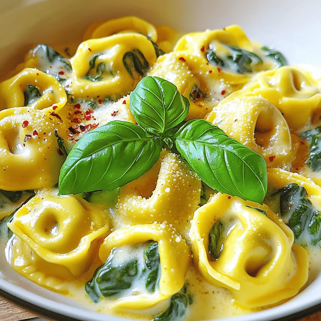 - 2 Tassen frische Tortellini - 2 Tassen frischer Spinat - 4 Knoblauchzehen - 1 Tasse Schlagsahne - 1 Tasse geriebener Parmesan - Olivenöl, Salz, Pfeffer Die Hauptzutaten für cremige Knoblauch-Spinat-Tortellini sind einfach und frisch. Beginnen wir mit den Tortellini. Sie sind die Basis des Gerichts. Ich liebe frische Tortellini, die man im Supermarkt findet. Sie sind schnell zubereitet und voller Geschmack. Wenn du mehr Zeit hast, kannst du auch selbstgemachte Tortellini verwenden. Frischer Spinat bringt eine schöne grüne Farbe. Er hat auch viele Nährstoffe. Ich verwende grob gehackten Spinat, der gut mit der Sauce harmoniert. Dann kommt der Knoblauch. Ich nehme vier Zehen, weil Knoblauch den Hauptgeschmack gibt. Du solltest ihn fein hacken, damit er gleichmäßig verteilt ist. Nun zu den weiteren Zutaten. Schlagsahne macht die Sauce schön cremig. Sie sorgt für ein reichhaltiges Mundgefühl. Parmesan ist der nächste Star. Ich empfehle, frischen Parmesan zu verwenden. Der Geschmack ist einfach besser als bei fertigem Käse. Olivenöl, Salz und Pfeffer sind die Basisgewürze. Sie runden das Gericht ab. Wenn du magst, füge eine Prise rote Paprikaflocken hinzu. Das gibt einen kleinen Kick. Das Rezept ist schnell und einfach. Die Kombination dieser Zutaten schafft ein Gericht, das nicht nur gut schmeckt, sondern auch toll aussieht. Für die vollständige Zubereitung schau dir das [Full Recipe] an. Bringe einen großen Topf mit Wasser zum Kochen. Verwende genügend Salz, damit die Tortellini gut gewürzt sind. Füge die Tortellini hinzu und koche sie für 3 bis 5 Minuten, bis sie al dente sind. Achte darauf, sie nicht zu lange zu kochen, damit sie nicht matschig werden. Wenn sie fertig sind, gieße sie ab und stelle sie beiseite. Bewahre etwas Nudelwasser auf, das ist wichtig für die Sauce. Erhitze in einer großen Pfanne das Olivenöl bei mittlerer Hitze. Füge den fein gehackten Knoblauch hinzu. Sautiere ihn für 1 bis 2 Minuten, bis er duftet. Rühre oft um, damit der Knoblauch nicht anbrennt. Ein angebrannter Knoblauch kann bitter schmecken und den gesamten Geschmack der Sauce ruinieren. Gib den grob gehackten Spinat in die Pfanne. Rühre ihn ein und lasse ihn 2 bis 3 Minuten garen. Der Spinat sollte zusammenfallen und sein Volumen deutlich reduzieren. Dies bringt den frischen Geschmack in die Sauce. Achte darauf, den Spinat nicht zu lange zu garen, damit er seine Farbe und Nährstoffe behält. Reduziere die Hitze und gieße die Schlagsahne in die Pfanne. Rühre gut um, damit sich alles vermischt. Füge dann den geriebenen Parmesan hinzu. Er schmilzt schnell und wird Teil der cremigen Sauce. Schmecke die Sauce mit Salz und Pfeffer ab. Wenn du es etwas schärfer magst, füge eine Prise rote Paprikaflocken hinzu. Jetzt kommen die gekochten Tortellini dazu. Gib sie in die Pfanne und rühre vorsichtig um. Die Tortellini sollen gleichmäßig mit der Sauce umhüllt sein. Wenn die Sauce zu dick ist, füge etwas vom aufbewahrten Nudelwasser hinzu. Das hilft, die perfekte Konsistenz zu erreichen. Nehme die Pfanne vom Herd. Lass das Gericht ein paar Minuten ruhen, damit es dicker wird. Serviere die Tortellini heiß und dekoriere sie mit frischen Basilikumblättern. Das gibt nicht nur Farbe, sondern auch einen frischen Geschmack. Genieße diese cremige Knoblauch-Spinat-Tortellini als schnelle Genussoase. Für die komplette Anleitung und weitere Tipps, schaue dir das Rezept an: [Full Recipe]. Um die perfekte Konsistenz deiner Sauce zu erreichen, nutze das Nudelwasser. Dieses Wasser enthält Stärke, die die Sauce bindet. Füge nach und nach etwas Nudelwasser hinzu, bis die Sauce die gewünschte Dicke hat. Wenn die Sauce zu dick ist, schau dir die Sahne an. Du kannst die Menge der Sahne anpassen. Eine leichtere Sauce lässt sich mit weniger Sahne oder etwas Brühe herstellen. So bleibt das Gericht frisch und leicht. Um den Geschmack zu verbessern, probiere zusätzliche Gewürze. Eine Prise Muskatnuss bringt Tiefe in die Sauce. Auch ein Hauch von Zitronensaft kann helfen, die Aromen aufzuhellen. Frische Kräuter sind ebenfalls wichtig. Basilikum und Petersilie fügen Frische hinzu. Hacke sie klein und rühre sie kurz vor dem Servieren ein. So bleibt der Geschmack lebendig. Um Zeit zu sparen, mache einige Vorbereitungen im Voraus. Du kannst die Tortellini und den Spinat bereits am Vortag zubereiten. Lagere sie im Kühlschrank, bis du bereit bist zu kochen. Küchengeräte können dir ebenfalls helfen. Nutze einen elektrischen Wasserkocher, um das Wasser schneller zum Kochen zu bringen. Ein hochwertiger Mixer kann die Sauce schnell und einfach cremig machen. Diese Tricks erleichtern dir den Kochprozess und lassen dich Zeit sparen. {{image_4}} Ein einfaches Rezept kann viele Gesichter haben. Lassen Sie mich Ihnen einige Variationen vorstellen, die Sie ausprobieren können. Fügen Sie etwas mehr Farbe und Textur hinzu. Erbsen oder Brokkoli sind tolle Optionen. Erbsen bringen Süße, während Brokkoli mehr Biss gibt. Sie können auch Zucchini verwenden. Zucchini hat einen milden Geschmack und passt gut. Käse macht alles besser! Probieren Sie Feta oder Mozzarella in der Sauce. Feta bringt einen salzigen Kick. Mozzarella schmilzt schön und macht die Sauce cremig. Experimentieren Sie mit beiden, um Ihre perfekte Kombination zu finden. Wenn Sie vegan leben, machen Sie keine Kompromisse. Verwenden Sie pflanzliche Sahne anstelle von Schlagsahne. Für den Käse können Sie veganen Parmesan oder Cashewkäse nutzen. Suchen Sie Tortellini, die auf Gemüse basieren, um die perfekte vegane Mahlzeit zu erstellen. Für das vollständige Rezept besuchen Sie [Full Recipe]. Bewahre die Tortellini in einem luftdichten Behälter auf. So bleiben sie frisch. Die Haltbarkeit beträgt etwa drei Tage. Zum erneuten Erwärmen, erwärme sie in einer Pfanne oder in der Mikrowelle. Füge etwas Wasser hinzu, um die Konsistenz zu erhalten. Für das Einfrieren wähle geeignete Behälter. Gefrierbeutel sind gut, um Platz zu sparen. Die Tortellini können bis zu drei Monate eingefroren werden. Zum Auftauen lasse sie über Nacht im Kühlschrank. Erhitze die Tortellini in einer Pfanne mit etwas Wasser oder Brühe. Nutze die Reste in anderen Gerichten. Du kannst sie in eine Suppe geben oder als Füllung für Wraps verwenden. Auch in einem Omelett schmecken die Reste köstlich. So verwandelst du einfache Reste in neue tolle Mahlzeiten. Die Zubereitung dauert insgesamt 20 Minuten. Die Vorbereitung nimmt etwa 10 Minuten in Anspruch. Das Kochen der Tortellini dauert 3 bis 5 Minuten. Die restlichen Schritte sind schnell und einfach. Ja, du kannst Tortellini selbst machen! Nutze frische Zutaten für den Teig. Für die Füllung kannst du Ricotta und Spinat mischen. Die Herstellung erfordert etwas Zeit, aber das Ergebnis ist sehr lecker. Frische Tortellini sind die beste Wahl. Du kannst sie mit Spinat und Ricotta füllen. Auch Pilzfüllungen passen gut. Achte darauf, dass die Tortellini gut zubereitet sind, um den Geschmack zu verbessern. Ja, du kannst es vegan machen. Ersetze die Schlagsahne durch pflanzliche Sahne. Nutze auch veganen Käse oder lasse den Käse ganz weg. Frischer Spinat bleibt ein wichtiger Bestandteil. Ja, Reste lassen sich gut aufwärmen. Bewahre sie in einem luftdichten Behälter im Kühlschrank auf. Die beste Methode ist, sie in einer Pfanne leicht zu erwärmen. Füge etwas Wasser oder Öl hinzu, um die Konsistenz zu bewahren. In diesem Blogbeitrag haben wir über die leckeren cremigen Knoblauch-Spinat-Tortellini gesprochen. Die Hauptzutaten sind frische Tortellini, Spinat und Knoblauch. Ich habe die Schritte für die Zubereitung erklärt, von der perfekten Sauce bis zum Servieren. Tipps helfen dir, den Geschmack zu verbessern und Zeit zu sparen. Variationen zeigen Wege, das Gericht anzupassen. Und schließlich habe ich die besten Lager- und Aufbewahrungsmethoden vorgestellt. Genieße diese Mahlzeit und experimentiere mit deinen Lieblingszutaten.