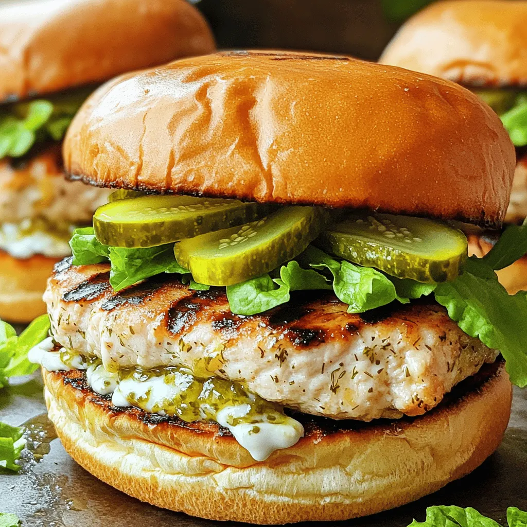 Um Pickle Ranch Chicken Burgers zuzubereiten, benötigen Sie folgende Zutaten: - 450 g gemahlenes Hähnchenfleisch - 60 ml Dill-Eiergurken-Relish - 60 ml Ranch-Dressing - 1/2 Teelöffel Knoblauchpulver - 1/2 Teelöffel Zwiebelpulver - 1/2 Teelöffel schwarzer Pfeffer - 1/2 Teelöffel Salz - 1 Esslöffel Olivenöl - 4 Hamburger-Buns - Scheiben von Dill-Gurken zum Servieren - Blätter von Romaine-Salat zum Servieren - Optional: Käsescheiben Die Auswahl der richtigen Zutaten ist wichtig. Dill-Eiergurken-Relish bringt den typischen Geschmack. Ranch-Dressing ist eine gute Basis und gibt den Burgern eine cremige Note. Achten Sie darauf, frische Zutaten zu wählen. Sie sorgen für mehr Geschmack und ein besseres Ergebnis. Wenn Sie Käse mögen, wählen Sie einen milden Käse, der gut schmilzt. Frische ist der Schlüssel zu leckeren Burgern. Kaufen Sie frisches Hähnchenfleisch. Es sollte hellrosa sein und keinen unangenehmen Geruch haben. Verwenden Sie frisches Gemüse, wie die Romaine-Salatblätter. Sie sollten knackig und grün sein. Dill-Gurken sollten fest und knackig sein. So bleibt der Burger frisch und lecker. Zuerst mische ich das gemahlene Hähnchenfleisch mit dem Dill-Relish und dem Ranch-Dressing. Ich gebe auch Knoblauchpulver, Zwiebelpulver, schwarzen Pfeffer und Salz hinzu. Es ist wichtig, die Mischung nicht zu stark zu bearbeiten. So bleibt das Fleisch zart und saftig. Ich mache das in einer großen Schüssel, damit alles gut vermischt wird. Jetzt teile ich die Mischung in vier gleich große Portionen. Ich forme jede Portion zu einem Patty. Dabei drücke ich die Mitte jedes Patties leicht hinein. Diese Vertiefung hilft, das Aufblähen beim Kochen zu verhindern. Die Patties sollten gleichmäßig und fest sein, damit sie beim Braten nicht zerfallen. Ich erhitze Olivenöl in einer großen Pfanne bei mittlerer Hitze. Wenn das Öl heiß ist, lege ich die Patties vorsichtig hinein. Ich brate sie etwa 5-6 Minuten auf einer Seite, bis sie goldbraun sind. Dann drehe ich die Patties um und brate sie weitere 5-6 Minuten. Die Innentemperatur sollte 75 °C erreichen, damit sie vollständig durchgegart sind. Wenn ich Käse verwenden möchte, lege ich ihn in der letzten Minute auf die Patties, damit er schmilzt. Jetzt sind die Patties fertig! Um die perfekten Burger-Patties zu machen, beginne mit frischem Hähnchenfleisch. Die Textur ist wichtig. Du willst sie leicht und luftig haben. Mische die Zutaten nur kurz. Zu viel rühren macht das Fleisch zäh. Teile die Mischung in vier Portionen. Forme sie sanft zu Patties. Sie sollten etwa 2 cm dick sein. Mach eine kleine Vertiefung in die Mitte. Dies hilft, dass sie gleichmäßig garen und nicht aufblähen. Du kannst die Pickle Ranch Chicken Burgers leicht anpassen. Füge etwas scharfe Soße hinzu, wenn du es würzig magst. Ein paar Kräuter wie Petersilie oder Schnittlauch bringen mehr Frische. Wenn du Käse liebst, lege eine Scheibe Käse auf das Patty, kurz bevor es fertig ist. Das macht den Burger noch leckerer. Probiere auch verschiedene Brötchen aus. Vollkorn- oder Sesambrötchen geben einen neuen Geschmack. Ein häufiger Fehler ist, die Patties zu lange zu kochen. Überprüfe die Innentemperatur. Sie sollte 75 °C betragen. Dann sind die Burger perfekt durchgegart. Verwende ein Thermometer, um sicher zu sein. Ein anderer Fehler ist, die Patties zu oft zu wenden. Lass sie in Ruhe braten, damit sie schön braun werden. Achte auch darauf, das Öl richtig heiß zu machen. Ein zu kaltes Öl macht die Patties fettig. Für mehr Details schau dir das Full Recipe an. {{image_4}} Gegrillte Pickle Ranch Chicken Burgers sind ein Spaß für den Sommer. Das Grillen gibt den Patties einen rauchigen Geschmack. Um sie zu grillen, formen Sie die Patties wie gewohnt. Heizen Sie den Grill auf mittlere Hitze vor. Legen Sie die Patties auf den Grill und schließen Sie den Deckel. Grillen Sie sie etwa 5-6 Minuten pro Seite. Achten Sie darauf, dass das Innere eine Temperatur von 75 °C erreicht. So bleibt das Hähnchen saftig und lecker. Für eine vegetarische Version können Sie die Hähnchenbrust ersetzen. Nutzen Sie stattdessen schwarze Bohnen oder Kichererbsen. Mischen Sie die Bohnen mit Dill-Relish und Ranch-Dressing. Fügen Sie auch Haferflocken hinzu, um die Patties zu binden. Formen Sie sie gleich groß wie die Hähnchen-Patties. Diese Variante ist nahrhaft und voller Geschmack. Ich liebe es, meine Pickle Ranch Chicken Burgers mit verschiedenen Beilagen zu verfeinern. Fügen Sie gegrilltes Gemüse oder Avocado hinzu. Das gibt den Burgern einen frischeren Geschmack. Sie können auch scharfe Soßen oder Pesto verwenden. Servieren Sie die Burger mit Süßkartoffel-Pommes oder einem knackigen Salat. Diese Beilagen machen das Essen noch besser. Experimentieren Sie mit Ihren eigenen Ideen. So schaffen Sie Ihre perfekte Kombination. Wenn du Reste von den Pickle Ranch Chicken Burgers hast, bewahre sie gut auf. Lege die abgekühlten Patties in einen luftdichten Behälter. So bleiben sie frisch. Du kannst sie im Kühlschrank bis zu drei Tage aufbewahren. Stelle sicher, dass der Behälter gut verschlossen ist, um Gerüche zu vermeiden. Möchtest du die Patties länger lagern? Dann friere sie ein. Lege die rohen Patties zwischen Wachspapier. So kleben sie nicht zusammen. Packe die Patties dann in einen Gefrierbeutel. Du kannst sie bis zu drei Monate einfrieren. Achte darauf, das Datum auf dem Beutel zu notieren. So weißt du, wann du sie gemacht hast. Wenn du die Reste aufwärmen möchtest, gibt es zwei einfache Methoden. Du kannst sie in einer Pfanne auf mittlerer Hitze erhitzen. Dies dauert etwa 5 Minuten pro Seite. Eine andere Möglichkeit ist, sie in der Mikrowelle zu erwärmen. Stelle die Mikrowelle auf mittlere Leistung und wärme sie für 1-2 Minuten. Achte darauf, dass die Innentemperatur 75 °C erreicht. So sind die Patties sicher zum Essen. Stelle die Burger wieder zusammen mit frischen Zutaten. So schmecken sie fast wie frisch zubereitet! Um die Burger saftiger zu machen, nutzen Sie frisches Hähnchenfleisch. Fügen Sie auch etwas mehr Dill-Relish oder Ranch-Dressing hinzu. Diese Zutaten bringen Feuchtigkeit. Ein kleiner Spritzer Zitronensaft kann auch helfen. Achten Sie darauf, die Patties nicht zu lange zu braten. Übermäßiges Kochen macht sie trocken. Ja, Sie können andere Fleischsorten verwenden. Mageres Rinderhackfleisch ist eine gute Wahl. Auch Putenhackfleisch funktioniert gut. Für eine knackige Note probieren Sie Schweinefleisch. Wenn Sie eine pflanzliche Option suchen, verwenden Sie schwarze Bohnen oder Kichererbsen. Diese Varianten können den Geschmack verändern, aber sie sind lecker! Dill-Relish finden Sie in vielen Supermärkten. Schauen Sie im Bereich mit den eingelegten Produkten. Wenn Sie es selbst machen möchten, verwenden Sie frische Gurken, Dill, Zucker, Essig und Gewürze. Schneiden Sie die Gurken klein und kochen Sie sie mit den anderen Zutaten. Lassen Sie sie abkühlen, und schon haben Sie Ihr eigenes Relish! Für das Rezept, schauen Sie sich die Full Recipe an. Zusammengefasst zeigt dieser Artikel, wie man köstliche Burger zubereitet. Wir haben die Zutaten, die Zubereitung, Tipps für perfekte Patties und eine Vielzahl an Variationen behandelt. Frische Zutaten sind der Schlüssel zu Geschmack und Textur. Denken Sie daran, Spaß beim Kochen zu haben und kreativ zu sein. Experimentieren Sie mit neuen Geschmäckern und passen Sie die Rezepte nach Ihrem Wunsch an. Mit diesen Tipps sind großartige Burger garantiert!