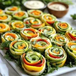 Für die Rainbow Veggie Pinwheels benötigst du folgende Grundzutaten: - 4 große Tortillas (Vollkorn oder Spinatgeschmack für zusätzliche Farbe) - 120 g Frischkäse, weich - 1 Esslöffel griechischer Joghurt - 1 Teelöffel Knoblauchpulver - 1/2 Teelöffel Salz - 1/4 Teelöffel schwarzer Pfeffer - 1/2 rote Paprika, dünn geschnitten - 1/2 gelbe Paprika, dünn geschnitten - 1 kleine Gurke, in Stifte geschnitten - 1 große Karotte, gerieben - 1 Tasse Blattgemüse (z. B. Spinat oder Rucola) - 1/4 Tasse schwarze Oliven, in Scheiben (optional) - Frische Kräuter wie Koriander oder Basilikum zur Garnierung (optional) Diese Zutaten sorgen für einen bunten und nahrhaften Snack. Wenn du spezielle Ernährungsbedürfnisse hast, gibt es tolle Alternativen: - Ersetze den Frischkäse durch veganen Frischkäse oder Avocado. - Nutze glutenfreie Tortillas, wenn du Gluten meiden musst. - Für einen proteinreichen Snack, füge Hummus oder Quark hinzu. - Tausche die Paprika gegen andere Gemüse wie Zucchini oder Radieschen aus. Diese Alternativen helfen dir, die Pinwheels nach deinem Geschmack anzupassen. Frisches Gemüse macht einen großen Unterschied. Hier sind einige Tipps: - Wähle knackige, leuchtende Paprika ohne Flecken. - Achte darauf, dass die Gurken fest und glänzend sind. - Karotten sollten fest und ohne Risse sein. - Blattgemüse sollte frisch und grün aussehen, ohne welken Stellen. Mit frischem Gemüse schmecken die Pinwheels einfach besser. Für das vollständige Rezept, schaue dir die [Full Recipe] an. Um die Frischkäsemischung zu machen, nehmen Sie eine kleine Schüssel. Geben Sie 120 g weichen Frischkäse, 1 Esslöffel griechischen Joghurt, 1 Teelöffel Knoblauchpulver, 1/2 Teelöffel Salz und 1/4 Teelöffel schwarzen Pfeffer hinein. Rühren Sie alles gut um, bis die Mischung schön cremig wird. Diese Mischung bringt einen tollen Geschmack zu den Pinwheels. Legen Sie eine große Tortilla auf eine saubere Fläche oder ein Schneidebrett. Verteilen Sie eine großzügige Schicht der Frischkäsemischung gleichmäßig über die Tortilla. Lassen Sie dabei einen kleinen Rand. Beginnen Sie dann mit dem Schichten der frischen Gemüse. Legen Sie eine Linie Blattgemüse, gefolgt von roten und gelben Paprikascheiben, Gurkenstiften und geriebener Karotte. Fügen Sie auch geschnittene schwarze Oliven hinzu, wenn Sie möchten. Rollen Sie die Tortilla vorsichtig von einem Ende zum anderen fest zusammen. Um die Pinwheels zu schneiden, verwenden Sie ein scharfes Messer. Schneiden Sie die gerollte Tortilla in mundgerechte Stücke, die etwa 2 bis 5 cm dick sind. Achten Sie darauf, dass die Füllungen beim Schneiden nicht herausfallen. Arrangement ist wichtig! Stellen Sie die Pinwheels auf eine Servierplatte und garnieren Sie sie mit frischen Kräutern für einen zusätzlichen Farbtupfer. Für das gesamte Rezept können Sie auf den Full Recipe-Link klicken. Um die Pinwheels gut zu rollen, lege die Tortilla flach auf eine saubere Fläche. Verteile die Frischkäsemischung gleichmäßig, aber lasse einen kleinen Rand. Beginne am Ende der Tortilla und rolle sie vorsichtig auf. Halte die Füllung fest, aber nicht zu fest, damit sie nicht herausquillt. Wenn du die Tortilla gut rollst, wird das Ergebnis schöner. Du kannst auch ein Stück Frischhaltefolie verwenden, um die Pinwheels straff zu rollen. Die Präsentation macht viel aus! Lege die Pinwheels auf eine große Platte. Ordne sie in einem Regenbogenmuster an. Das sieht toll und einladend aus. Du kannst auch frische Kräuter oder Gemüse um die Pinwheels legen, um das Bild zu verschönern. Eine kleine Schüssel mit Dip, wie Hummus oder Ranch-Dressing, kann helfen, die Farben hervorzuheben. Falls du Reste hast, kannst du sie gut nutzen. Bewahre die Pinwheels in einem luftdichten Behälter im Kühlschrank auf. Du kannst sie auch in kleine Stücke schneiden und als Snack für Kinder anbieten. Wenn die Füllung leer ist, verwende die Tortillas für Wraps oder andere Gerichte. So vermeidest du auch Lebensmittelverschwendung. {{image_4}} Wenn du eine vegane Option suchst, gibt es tolle Alternativen. Probiere pflanzlichen Frischkäse aus Nüssen oder Soja. Kokosjoghurt gibt auch einen guten Geschmack. Diese Optionen bieten eine cremige Basis ohne tierische Produkte. Füge mehr Farben hinzu, um die Pinwheels lebendiger zu machen. Du kannst zum Beispiel lila Kohl oder orange Karotten verwenden. Radieschen sorgen für einen knackigen Biss. Auch Avocado bringt Cremigkeit und Farbe. Experimentiere mit verschiedenen Gemüsesorten! Gewürze können den Geschmack deiner Pinwheels verbessern. Füge Paprika oder Kreuzkümmel für einen herzhaften Kick hinzu. Frische Kräuter wie Dill oder Petersilie bringen Frische. Versuche, die Mischung anzupassen, um deinen eigenen einzigartigen Geschmack zu kreieren. Für das vollständige Rezept, schau dir die [Full Recipe] an. Um die Rainbow Veggie Pinwheels frisch zu halten, lege sie in einen luftdichten Behälter. Du kannst sie auch in Frischhaltefolie einwickeln. So bleibt ihr Geschmack und ihre Farbe lebendig. Lagere die Pinwheels im Kühlschrank. Das hilft, die Frische zu bewahren. Die Pinwheels sind bis zu drei Tage im Kühlschrank haltbar. Achte darauf, dass sie immer gut verpackt sind. Wenn du einen komischen Geruch bemerkst, solltest du sie nicht mehr essen. Frisches Gemüse bleibt am besten, wenn du sie rechtzeitig aufisst. Du kannst die Rainbow Veggie Pinwheels auch einfrieren. Wickele sie fest in Frischhaltefolie und lege sie in einen Gefrierbeutel. So bleiben sie bis zu einem Monat haltbar. Um sie zu essen, lasse sie einfach im Kühlschrank auftauen. Du kannst sie auch kurz in die Mikrowelle geben, wenn du es eilig hast. So hast du immer einen gesunden Snack parat! Ja, du kannst die Tortillas selbst machen! Es ist einfach und macht Spaß. Du brauchst nur Mehl, Wasser, Salz und etwas Öl. Mische die Zutaten, knete den Teig und lass ihn ruhen. Danach rolle ihn dünn aus und brate ihn in einer Pfanne. Frisch gebackene Tortillas sind weich und lecker. Für Rainbow Veggie Pinwheels sind Dips wichtig. Ein cremiges Ranch-Dressing passt gut. Hummus ist auch eine tolle Wahl. Guacamole bringt einen besonderen Kick. Du kannst auch einen Joghurt-Dip mit Kräutern machen. Diese Dips machen die Pinwheels noch schmackhafter. Ja, Rainbow Veggie Pinwheels sind sehr gesund! Sie enthalten viele frische Gemüse, die reich an Vitaminen sind. Vollkorn-Tortillas bieten Ballaststoffe. Frischkäse und Joghurt geben Proteine. Diese Snacks sind leicht und ideal für alle, die gesund essen möchten. Sie sind perfekt für eine bunte und nahrhafte Mahlzeit. Zusammenfassend habe ich dir die besten Zutaten für Rainbow Veggie Pinwheels vorgestellt. Du hast gelernt, wie man sie zubereitet und was du beachten musst, um sie optimal zu präsentieren. Zudem habe ich dir Variationen gezeigt, die ganz leicht umzusetzen sind. Die Lagerung der Pinwheels stellt sicher, dass sie lange frisch bleiben. Mit diesen Tipps und Tricks kannst du leckere und gesunde Snacks zaubern. Experimentiere mit verschiedenen Zutaten! So wird jede Variante ein Hit.
