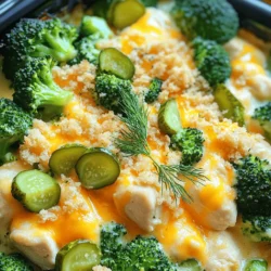 Pickle Ranch Chicken & Broccoli Bake Schnelles Gericht