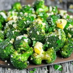 - 2 große Brokkoli-Köpfe, in Röschen zerteilt - 4 Knoblauchzehen, fein gehackt - 3 Esslöffel Olivenöl - Schale von 1 Zitrone - Saft von 1 Zitrone - 1 Teelöffel rote Pfefferflocken (optional) - Salz und schwarzer Pfeffer nach Geschmack - ¼ Tasse geriebener Parmesan (optional) - Frische Petersilie, gehackt zum Garnieren Um einen leckeren Zitronen-Knoblauch-Gerösteten Brokkoli zu machen, brauchen Sie frische und einfache Zutaten. Brokkoli gibt es oft in den Supermärkten. Er ist voller Vitamine und macht unser Gericht gesund. Knoblauch bringt einen tollen Geschmack, der perfekt zum Brokkoli passt. Olivenöl sorgt dafür, dass alles schön knusprig wird. Die Zitronenschale und der Zitronensaft geben Frische und eine spritzige Note. Rote Pfefferflocken sind optional, aber sie fügen ein wenig Wärme hinzu. Salz und Pfeffer sind wichtig, um den Geschmack abzurunden. Wenn Sie es noch cremiger mögen, können Sie Parmesan hinzufügen. Er schmilzt beim Rösten und macht das Gericht reichhaltig. Frische Petersilie ist die perfekte Garnitur. Sie bringt Farbe und einen frischen Geschmack. Mit diesen Zutaten gelingt der Brokkoli einfach und schnell. Sie können sie leicht finden und haben sie meistens zu Hause. Wenn Sie mehr Details brauchen, schauen Sie sich das [Full Recipe] an. Zuerst müssen Sie die Brokkoliröschen zerteilen. Nehmen Sie die Köpfe und schneiden Sie sie in gleich große Stücke. So garen sie gleichmäßig. Dann hacken Sie den Knoblauch fein. Der Knoblauch bringt viel Geschmack. Heizen Sie den Ofen auf 220°C vor. Dies ist wichtig, damit der Brokkoli schön knusprig wird. In einer großen Schüssel fügen Sie nun das Olivenöl und die Gewürze hinzu. Geben Sie die Zitronenschale und den Saft dazu. Fügen Sie auch die roten Pfefferflocken, Salz und schwarzen Pfeffer hinzu. Rühren Sie alles gut um. Achten Sie darauf, dass der Brokkoli gleichmäßig mit der Mischung überzogen ist. So schmeckt jede Gabel lecker. Verteilen Sie die Brokkolimischung auf einem Backblech. Legen Sie Backpapier darunter, damit die Reinigung leichter ist. Rösten Sie den Brokkoli im Ofen für 20-25 Minuten. Nach der Hälfte der Zeit sollten Sie alles einmal umrühren. So wird der Brokkoli gleichmäßig gar. Wenn Sie Parmesan verwenden, streuen Sie ihn 5 Minuten vor Ende darüber. Er schmilzt und macht das Gericht noch besser. Um den besten Brokkoli zu rösten, ist die Platzierung im Ofen wichtig. Stellen Sie das Blech in die Mitte. So bekommt der Brokkoli die beste Hitze und bräunt gleichmäßig. Rühren Sie den Brokkoli nach der Hälfte der Backzeit um. Das sorgt dafür, dass alle Röschen gut durchgaren. Fügen Sie neue Gewürze hinzu, um mehr Geschmack zu erhalten. Zum Beispiel können Sie Paprika oder Kreuzkümmel verwenden. Diese passen gut zu Zitrone und Knoblauch. Parmesan ist auch eine tolle Ergänzung. Streuen Sie ihn fünf Minuten vor Ende der Röstzeit über den Brokkoli. Der Käse schmilzt und wird schön goldbraun. Für die Garnierung können Sie frische Petersilie verwenden. Sie gibt dem Gericht Farbe und Frische. Servieren Sie den Brokkoli warm auf einem schönen Teller. Er passt gut zu vielen Hauptgerichten. Probieren Sie ihn mit Hühnchen oder Fisch. So wird Ihr Essen noch leckerer. {{image_4}} Wenn du Käse magst, kannst du ihn ersetzen. Verwende stattdessen Hefeflocken für einen käsigen Geschmack. Sie sind nahrhaft und lecker. Für eine vegane Option lass den Käse einfach weg. Dein Gericht bleibt trotzdem köstlich. Füge Nüsse oder Samen hinzu, um mehr Crunch zu bekommen. Mandeln oder Pinienkerne sind toll. Sie verleihen dem Brokkoli eine neue Textur und mehr Geschmack. Röste sie leicht an, bevor du sie hinzufügst. Das bringt ihre Aromen hervor. Du kannst auch andere Gemüsearten ausprobieren. Karotten passen gut zu Brokkoli. Schneide sie in dünne Scheiben, damit sie gleichmäßig garen. Blumenkohl ist eine weitere großartige Option. Er hat einen ähnlichen Geschmack und eine ähnliche Textur. Kombiniere Brokkoli mit anderen Beilagen. Serviere ihn mit Quinoa oder Reis. Das macht dein Essen noch nahrhafter. Du kannst auch einen frischen Salat dazu geben. So hast du eine bunte und gesunde Mahlzeit. [Full Recipe] Um den Zitronen-Knoblauch-gerösteten Brokkoli frisch zu halten, bewahre ihn in einem luftdichten Behälter auf. Dies schützt vor Feuchtigkeit und Gerüchen. Stelle sicher, dass der Brokkoli vollständig abgekühlt ist, bevor du ihn lagerst. Reste halten sich im Kühlschrank etwa 3 bis 4 Tage. Achte darauf, den Brokkoli nicht mit anderen stark riechenden Lebensmitteln zu lagern. So bleibt der frische Geschmack erhalten. Wenn du den Brokkoli wieder aufwärmen möchtest, verwende die Mikrowelle oder eine Pfanne. Die Mikrowelle ist schnell, aber die Pfanne sorgt für mehr Geschmack. Erhitze den Brokkoli bei mittlerer Hitze, um ihn gleichmäßig warm zu machen. Vermeide hohe Temperaturen, denn das kann den Brokkoli weich machen. Um die Aromen zu verbessern, füge etwas frisches Olivenöl oder Zitrone hinzu. Dies bringt den Geschmack zurück und macht das Gericht noch leckerer. Die ideale Backzeit für Brokkoli beträgt 20 bis 25 Minuten. Sie sollten den Ofen auf 220°C vorheizen. Diese hohe Temperatur hilft, die Röschen zart und leicht knusprig zu machen. Rühren Sie den Brokkoli nach der Hälfte der Zeit um. So rösten alle Seiten gleichmäßig. Ja, Sie können Brokkoli im Voraus zubereiten. Schneiden Sie die Röschen und hacken Sie den Knoblauch am Vortag. Bewahren Sie die Zutaten in einem luftdichten Behälter im Kühlschrank auf. So bleibt der Brokkoli frisch. Vor dem Rösten fügen Sie einfach die restlichen Zutaten hinzu und rösten ihn wie im Rezept beschrieben. Zitronen-Knoblauch-Gerösteter Brokkoli passt gut zu gegrilltem Hähnchen oder Fisch. Auch Quinoa oder Reis sind tolle Beilagen. Sie können den Brokkoli auch zu Pasta servieren. Die Aromen ergänzen sich sehr gut. Experimentieren Sie mit verschiedenen Hauptgerichten, um Ihren perfekten Teller zu finden. Ja, dieses Rezept ist glutenfrei. Die Zutaten enthalten kein Gluten. Achten Sie jedoch auf den Parmesan. Wenn Sie ihn hinzufügen, wählen Sie eine glutenfreie Marke. So bleiben Sie sicher, dass das Gericht für jeden geeignet ist. Genießen Sie Ihr gesundes und einfaches Gericht! In diesem Blogbeitrag haben wir die Zubereitung von geröstetem Brokkoli behandelt. Wir haben Zutaten wie Brokkoli, Knoblauch und Gewürze besprochen. Die Schritt-für-Schritt-Anleitung macht das Rösten einfach und lecker. Mit Tipps für die perfekte Zubereitung und Variationen hast du viele Optionen. Denke daran, die Reste richtig zu lagern und aufzuwärmen. Probiere verschiedene Kombinationen aus, um deinen persönlichen Lieblingsgeschmack zu finden. Genieß dein Gericht!