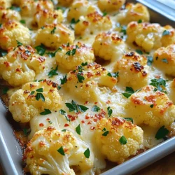 Um das Rezept für Knoblauch Parmesan Gerösteter Blumenkohl zuzubereiten, benötigen Sie: - 1 großer Blumenkohl, in Röschen zerteilt - 4 Knoblauchzehen, fein gehackt - 1/2 Tasse geriebener Parmesan - 3 Esslöffel Olivenöl - 1 Teelöffel italienische Kräuter - 1/2 Teelöffel rote Pfefferflocken (optional) - Salz und Pfeffer nach Geschmack - Frische Petersilie, gehackt (zum Garnieren) Falls Sie keine frischen Kräuter haben, können Sie getrocknete Kräuter verwenden. Auch der Parmesan kann gegen einen anderen Hartkäse, wie Pecorino, getauscht werden. Für eine vegane Variante können Sie einen pflanzlichen Käse nutzen. Wenn Sie keinen Blumenkohl mögen, probieren Sie Brokkoli. Achten Sie bei der Auswahl auf feste Röschen und eine glatte, weiße Farbe. Vermeiden Sie Blumenkohl mit braunen Flecken oder welken Blättern. Der Geruch sollte frisch und mild sein. Kaufen Sie am besten Blumenkohl in der Saison, da er dann am besten schmeckt. Zuerst heize deinen Ofen auf 220 °C vor. Das sorgt dafür, dass der Blumenkohl schnell knusprig wird. Nimm einen großen Blumenkohl und teile ihn in Röschen. Diese sollten gleichmäßig groß sein. So garen sie gleichmäßig. In einer großen Schüssel mische die Blumenkohlröschen mit 3 Esslöffeln Olivenöl, 4 fein gehackten Knoblauchzehen, 1 Teelöffel italienischen Kräutern und etwas Salz und Pfeffer. Füge die roten Pfefferflocken hinzu, wenn du es scharf magst. Mische alles gut, bis die Röschen gleichmäßig bedeckt sind. Lege die Blumenkohlmischung auf ein Backblech. Achte darauf, dass sie in einer einzigen Schicht liegen. So können sie gut rösten. Jetzt kommt der spannende Teil! Röste den Blumenkohl für etwa 20 Minuten. Nach diesen 20 Minuten nimm das Backblech heraus. Der Blumenkohl sollte schon leicht gebräunt sein. Jetzt kommt der Parmesan ins Spiel! Streue 1/2 Tasse geriebenen Parmesan gleichmäßig über die Röschen. Das gibt einen leckeren Crunch. Schiebe das Blech zurück in den Ofen und röste den Blumenkohl für weitere 10 bis 15 Minuten. Wenn der Käse goldbraun und sprudelnd ist, ist dein Gericht fast fertig. Lass den Blumenkohl kurz abkühlen. Garniere ihn mit frischer, gehackter Petersilie, bevor du ihn servierst. Für das vollständige Rezept, schau dir die [Full Recipe] an. Ein häufiger Fehler beim Rösten ist, den Blumenkohl zu dicht auf das Blech zu legen. Wenn die Röschen sich berühren, dampfen sie statt zu rösten. Dies macht sie weich und matschig. Achte darauf, genügend Platz zwischen den Röschen zu lassen. So können sie alle gleichmäßig bräunen. Ein weiterer Fehler ist das Vernachlässigen der Gewürze. Gib nicht nur Salz und Pfeffer, sondern auch genügend Knoblauch und Kräuter hinzu. Diese geben dem Blumenkohl einen tollen Geschmack. Um den Geschmack zu maximieren, benutze frische Zutaten. Frischer Blumenkohl hat einen besseren Geschmack als gefrorener. Auch frischer Knoblauch bringt mehr Aroma. Du kannst auch die Menge der italienischen Kräuter erhöhen, um mehr Tiefe zu erreichen. Ein Spritzer Zitrone nach dem Rösten kann die Aromen aufhellen. Wenn du die roten Pfefferflocken weglässt, probiere stattdessen geräucherten Paprika. Das gibt einen zusätzlichen Geschmackskick. Für dieses Rezept empfehle ich ein großes Backblech. Ein Blech mit Rand hilft, die Röschen gleichmäßig zu rösten. Ein großer Löffel ist nützlich, um die Gewürze gut zu vermischen. Eine Schüssel mit Deckel ist ideal, um den Blumenkohl zu marinieren. Du kannst auch ein Backpapier verwenden, um das Blech leicht zu reinigen. Diese Geräte machen die Zubereitung einfach und schnell. Für die besten Ergebnisse, nutze eine Küchenreibe für den Parmesan. So erhältst du feinen, gleichmäßigen Käse. Wenn du mehr über die Zubereitung erfahren möchtest, schau dir das Full Recipe an. {{image_4}} Wenn du eine vegane Option wählst, kannst du Parmesan durch Hefeflocken ersetzen. Diese verleihen einen ähnlichen, aber pflanzlichen Geschmack. Für Glutenfreiheit achte darauf, dass deine Gewürze und Öle keine Gluten enthalten. Das macht das Gericht für viele Menschen zugänglich. Experimentiere mit Kräutern wie Rosmarin oder Thymian. Diese verleihen dem Blumenkohl einen neuen Geschmack. Du kannst auch Paprika oder Kreuzkümmel hinzufügen, um einen würzigeren Kick zu bekommen. Scheue dich nicht, kreativ zu sein und deine Lieblingsgewürze zu verwenden. Knoblauch Parmesan gerösteter Blumenkohl passt hervorragend zu vielen Gerichten. Du kannst ihn als Beilage zu gegrilltem Hähnchen oder Fisch servieren. Auch als Teil einer vegetarischen Platte ist er eine tolle Wahl. Salate oder Quinoa bieten eine frische Ergänzung und runden das Mahl ab. Ich empfehle, Reste von Knoblauch Parmesan geröstetem Blumenkohl in einem luftdichten Behälter zu lagern. Dies hilft, die Frische zu bewahren. Lassen Sie den Blumenkohl zuerst auf Raumtemperatur abkühlen, bevor Sie ihn abdecken. So bleibt der Geschmack erhalten und die Röschen bleiben knusprig. Zum Wiedererwärmen empfehle ich den Ofen. Heizen Sie ihn auf 180 °C vor. Legen Sie die Blumenkohlröschen auf ein Backblech. Rösten Sie sie für etwa 10 Minuten. So wird der Blumenkohl wieder warm und knusprig. Die Mikrowelle kann auch verwendet werden, aber der Blumenkohl wird nicht knusprig. Im Kühlschrank hält sich der Blumenkohl etwa 3 bis 5 Tage. Wenn Sie ihn länger aufbewahren möchten, können Sie ihn einfrieren. Im Gefrierschrank bleibt der Blumenkohl bis zu 3 Monate frisch. Achten Sie darauf, ihn gut einzupacken, damit er keine Gefrierbrand bekommt. Das Rösten von Blumenkohl dauert etwa 30 bis 35 Minuten. Zuerst rösten Sie ihn für 20 Minuten bei 220 °C. Nach dieser Zeit fügen Sie den Parmesan hinzu und rösten ihn für weitere 10 bis 15 Minuten. Achten Sie darauf, dass der Blumenkohl goldbraun und knusprig ist. Ja, Sie können den Blumenkohl vorher zubereiten. Bereiten Sie ihn bis zu dem Schritt vor, wo Sie ihn im Ofen rösten. Lagern Sie die gewürzten Röschen in einem luftdichten Behälter im Kühlschrank. Rosten Sie sie kurz vor dem Servieren. So bleibt der Blumenkohl frisch und lecker. Neben Parmesan können Sie auch andere Käsesorten nutzen. Gruyère oder Pecorino bringen einen tollen Geschmack. Für einen milderen Geschmack ist Mozzarella eine gute Wahl. Experimentieren Sie mit verschiedenen Käsesorten, um Ihre eigene Note zu finden. Blumenkohl rösten ist einfach und lecker. Wir haben die besten Zutaten und Tipps behandelt. Sie haben nun die Schritte für die perfekte Zubereitung. Variationen helfen, das Gericht spannend zu halten. Achten Sie auch auf die Lagerung, um die Frische zu bewahren. Mit den FAQs können Sie schnell Antworten finden. Experimentieren Sie und genießen Sie jedes Gericht!