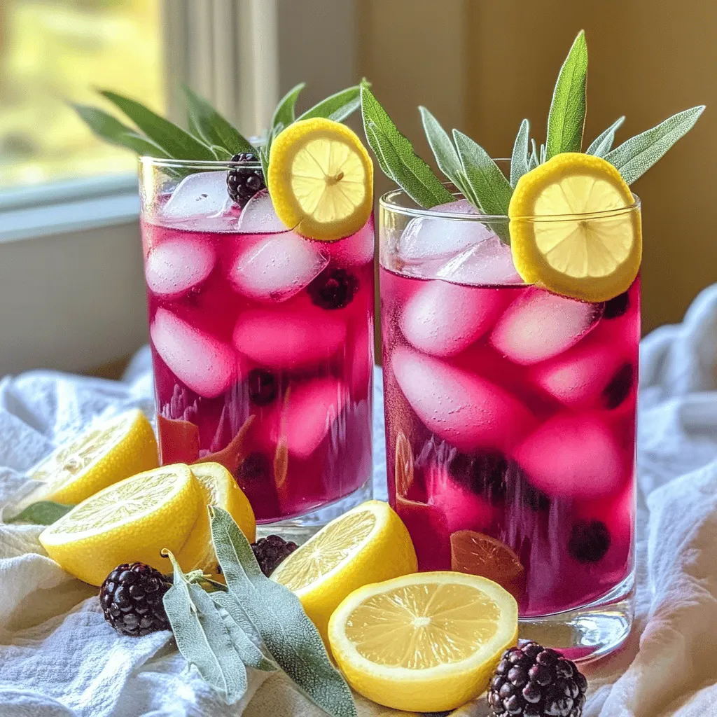 Für einen erfrischenden Blackberry Sage Lemonade Mocktail benötigst du: - 1 Tasse frische Brombeeren - 1/4 Tasse frische Salbeiblätter (plus einige für die Garnitur) - 1/2 Tasse frischer Zitronensaft (etwa 3-4 Zitronen) - 1/3 Tasse Honig oder Ahornsirup (nach Geschmack anpassen) - 4 Tassen Wasser (sprudelnd oder still) - Eiswürfel - Zitronenscheiben zur Garnitur Diese Zutaten machen den Mocktail besonders lecker. Die Brombeeren geben eine süße Note. Der Salbei bringt eine frische Kräuternote. Der Zitronensaft sorgt für die perfekte Säure. Wenn du keinen Honig oder Ahornsirup verwenden möchtest, probiere diese Optionen: - Agavendicksaft - Kokosblütenzucker - Stevia oder andere natürliche Süßstoffe Die Wahl des Süßungsmittels kann den Geschmack verändern. Agavendicksaft hat einen milden Geschmack. Kokosblütenzucker gibt eine karamellige Note. Die Garnierung macht deinen Mocktail noch schöner. Hier sind einige Vorschläge: - Frische Salbeiblätter - Zitronenscheiben - Zusätzliche Brombeeren Garnierungen sind nicht nur schön, sie fügen auch Geschmack hinzu. Verwende sie, um deinen Mocktail spannend zu gestalten. Zuerst nimmst du eine Tasse frische Brombeeren. Gib sie in einen mittelgroßen Topf. Füge eine viertel Tasse frische Salbeiblätter hinzu. Ich mag es, die Salbeiblätter leicht zu zerdrücken. Das hilft, den Geschmack besser freizusetzen. Jetzt kommt der Honig oder Ahornsirup. Nimm eine dritte Tasse und gib ihn in den Topf. Erhitze die Mischung bei mittlerer Hitze. Rühre gelegentlich um. Nach fünf Minuten zerfallen die Brombeeren. Sie geben ihren Saft frei, und die Mischung duftet wunderbar. Nimm den Topf vom Herd. Lass die Mischung für zehn Minuten ziehen. So kann der salzige Geschmack gut durchziehen. Diese Zeit ist wichtig für das Aroma. Jetzt kommt der nächste Schritt. Nimm ein feines Sieb und stelle es über eine Schüssel oder einen Krug. Gieße die Brombeer-Salbei-Mischung durch das Sieb. Drücke die Beeren mit der Rückseite eines Löffels, um mehr Saft zu gewinnen. Das ist wichtig für den vollen Geschmack. Jetzt fügst du den frischen Zitronensaft hinzu. Du brauchst etwa eine halbe Tasse. Das ist der Saft von drei bis vier Zitronen. Danach kommt das Wasser. Du kannst sprudelndes oder stilles Wasser verwenden. Gib vier Tassen Wasser in den Krug. Rühre alles gut um. Probiere die Mischung. Wenn sie nicht süß genug ist, füge mehr Honig oder Ahornsirup hinzu. Lass die Mischung mindestens 30 Minuten im Kühlschrank kühlen. So schmeckt der Mocktail frisch und lecker. Jetzt ist der Mocktail bereit zum Servieren! Nimm hohe Gläser und fülle sie mit Eiswürfeln. Gieße die Mischung über das Eis. Achte darauf, dass jedes Glas gut gefüllt ist. Garniere die Gläser mit frischen Salbeiblättern und Zitronenscheiben. Das sieht nicht nur gut aus, sondern schmeckt auch fantastisch. Für eine einladende Atmosphäre kannst du die Gläser auf einem schönen Tablett anrichten. Füge ein paar zusätzliche Brombeeren als Deko hinzu. So wird dein Mocktail zum echten Hingucker! Die Balance zwischen Süße und Säure ist der Schlüssel zu einem großartigen Mocktail. Der frische Zitronensaft bringt eine angenehme Säure. Dazu kommt die Süße von Honig oder Ahornsirup. Ich empfehle, mit der Süße zu beginnen und sie nach deinem Geschmack anzupassen. Fange mit 1/3 Tasse an. Probiere die Mischung. Wenn sie zu sauer ist, füge mehr Süße hinzu. So erreichst du die perfekte Balance. Du kannst den Geschmack deiner Brombeer-Salbei-Zitronenlimonade leicht variieren. Probiere andere Früchte wie Himbeeren oder Erdbeeren. Diese Früchte sind süß und passen gut zu Salbei. Auch etwas Limettensaft kann die Mischung aufpeppen. Wenn du es würziger magst, füge einen Hauch von Ingwer oder Minze hinzu. Diese Zutaten können deinen Mocktail noch interessanter machen. Das Wasser, das du verwendest, macht einen großen Unterschied. Verwende reines, gefiltertes Wasser für den besten Geschmack. Sprudelndes Wasser gibt dem Mocktail eine spritzige Note. Es macht das Getränk erfrischend und lebendig. Wenn du stilles Wasser bevorzugst, achte darauf, dass es gut schmeckt. Du kannst auch Kräuterwasser ausprobieren, das mit frischem Basilikum oder Minze aromatisiert ist. {{image_4}} Du kannst die Brombeeren mit anderen Früchten mischen. Himbeeren oder Erdbeeren passen gut dazu. Diese Früchte bringen einen süßen Geschmack. Du kannst auch Pfirsiche oder Melonen verwenden. Diese Kombinationen machen den Mocktail spannend und frisch. Wenn du eine alkoholhaltige Version möchtest, füge etwas Gin oder Wodka hinzu. Ein bis zwei Unzen reichen für den Geschmack. Rühre es gut um, bevor du es servierst. So bekommst du einen leckeren Cocktail, der erwachsene Gäste begeistert. Salbei ist toll, aber du kannst auch andere Kräuter nutzen. Minze bringt eine kühlende Note. Basilikum fügt einen interessanten Twist hinzu. Probiere verschiedene Kräuter aus, um neue Geschmäcker zu entdecken. Diese kleine Veränderung kann viel bewirken. Du kannst die Brombeer-Salbei-Zitronenlimonade Mocktail im Kühlschrank aufbewahren. Fülle die Mischung in einen luftdichten Krug oder eine Flasche. So bleibt der Geschmack frisch. Ich empfehle, die Limonade innerhalb von drei Tagen zu trinken. Die Haltbarkeit der Zubereitung ist recht kurz. Nach der Zubereitung sollte der Mocktail nicht länger als drei Tage im Kühlschrank bleiben. Mit der Zeit kann der Geschmack schwächer werden. Achte darauf, die Limonade gut zu verschließen. Wenn du die Limonade länger lagern möchtest, kannst du sie einfrieren. Fülle sie in Eiswürfelformen oder einen gefriergeeigneten Behälter. Lass Platz für die Ausdehnung. Die gefrorenen Würfel sind toll für Cocktails oder Smoothies. Du kannst sie innerhalb von zwei Monaten verwenden. Ja, du kannst gefrorene Brombeeren verwenden. Sie sind oft günstiger und ganzjährig erhältlich. Frost macht die Brombeeren weicher, was das Mischen einfacher macht. Achte darauf, sie vorher leicht antauen zu lassen. So kannst du die Früchte leichter zerdrücken. Das Aroma bleibt trotzdem frisch und lecker. Um den Mocktail ohne Zucker zu machen, ersetze den Honig oder Ahornsirup durch natürliche Süßstoffe. Du kannst Stevia oder Erythrit verwenden. Diese Optionen haben weniger Kalorien und einen geringen Einfluss auf den Blutzucker. Beginne mit einer kleinen Menge und passe den Geschmack an. Du kannst auch mehr Brombeeren verwenden, um die natürliche Süße zu erhöhen. Ja, dieser Mocktail ist perfekt für Kinder. Er enthält keine alkoholischen Zutaten und ist erfrischend. Kinder lieben fruchtige Getränke. Du kannst den Zucker reduzieren, um es noch gesünder zu machen. Die Kombination aus Brombeeren, Zitrone und Salbei ist lecker und spannend für die kleinen Gaumen. In diesem Artikel haben wir die besten Zutaten für den Brombeer-Salbei-Mocktail betrachtet. Die Schritt-für-Schritt-Anleitung macht die Zubereitung einfach. Wir haben Tipps gegeben, um einen perfekten Mix aus Süße und Säure zu finden. Auch Variationen und Lagerungshinweise kamen nicht zu kurz. So kannst du diesen erfrischenden Drink anpassen und aufbewahren. Probiere es aus und schaffe dein eigenes Getränk!