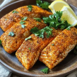 Um diesen köstlichen Lachs zu machen, brauchen Sie: - 4 Lachsfilets (je 170 g) - 2 Esslöffel Olivenöl Diese Hauptzutaten sind einfach zu finden und machen den Lachs saftig und lecker. Die Gewürze geben dem Lachs seinen besonderen Cajun-Geschmack. Sie benötigen: - 1 Esslöffel Cajun-Gewürzmischung - 1 Teelöffel Knoblauchpulver - 1 Teelöffel geräuchertes Paprika - 1/2 Teelöffel schwarzer Pfeffer - 1/2 Teelöffel Salz Mischen Sie diese Gewürze gut. Sie sorgen für eine tolle Würze, die den Lachs perfekt ergänzt. Um Ihren Lachs noch besser zu präsentieren, können Sie hinzufügen: - Zitronenspalten - Frische Petersilie Diese Garnituren bringen Farbe und Frische auf den Teller. Sie sorgen auch für einen schönen Geschmack, wenn Sie den Lachs servieren. Heizen Sie die Heißluftfritteuse auf 200°C (400°F) vor. Lassen Sie sie etwa 5 Minuten laufen. Diese Vorbereitung sorgt für eine gleichmäßige Hitze. So wird der Lachs außen knusprig und innen zart. Nehmen Sie eine kleine Schüssel. Fügen Sie 1 Esslöffel Cajun-Gewürzmischung, 1 Teelöffel Knoblauchpulver, 1 Teelöffel geräuchertes Paprika, 1/2 Teelöffel schwarzen Pfeffer und 1/2 Teelöffel Salz hinzu. Mischen Sie alles gut. Diese Mischung gibt dem Lachs seinen tollen Geschmack. Tupfen Sie die Lachsfilets mit Küchenpapier trocken. Dadurch wird die Haut knuspriger. Bestreichen Sie beide Seiten der Filets mit 2 Esslöffeln Olivenöl. Streuen Sie die Gewürzmischung gleichmäßig auf beide Seiten. Stellen Sie sicher, dass die Filets gut bedeckt sind. Legen Sie die gewürzten Lachsfilets in den Korb der Heißluftfritteuse. Achten Sie darauf, dass sie nicht überlappen. Garen Sie die Lachsfilets für 8 bis 10 Minuten. Der Lachs sollte leicht mit einer Gabel zerfallen und knusprig sein. Nach dem Garen lassen Sie den Lachs eine Minute ruhen, bevor Sie ihn servieren. Um den perfekten knusprigen Cajun-Lachs zu erzielen, sind einige Schritte wichtig. Zuerst sollten Sie die Lachsfilets gut abtrocknen. Feuchtigkeit kann die Knusprigkeit stark beeinträchtigen. Verwenden Sie Küchenpapier, um überschüssiges Wasser zu entfernen. Dann bestreichen Sie die Filets gleichmäßig mit Olivenöl. Das Öl hilft, eine schöne Kruste zu bilden. Streuen Sie die Gewürzmischung großzügig auf beide Seiten. Je mehr Gewürz, desto kräftiger der Geschmack. Die richtige Zeit und Temperatur sind entscheidend. Heizen Sie die Heißluftfritteuse auf 200°C vor. Garen Sie die Lachsfilets für 8 bis 10 Minuten. Überprüfen Sie nach 8 Minuten, ob der Lachs leicht zerfällt. Wenn nicht, lassen Sie ihn ein oder zwei Minuten länger. Dickere Filets benötigen mehr Zeit. Achten Sie darauf, die Filets nicht zu übergaren. Sonst wird der Lachs trocken und verliert seine zarte Textur. Zu Ihrem knusprigen Cajun-Lachs passen viele Beilagen. Eine frische Beilage wie ein gemischter Salat ist eine gute Wahl. Sie können auch gebratenes Gemüse oder Reis servieren. Kartoffeln in verschiedenen Formen sind ebenfalls lecker. Zitronenspalten und frische Petersilie sind ideale Garnituren. Sie bringen Farbe und Frische auf den Teller. {{image_4}} Cajun-Lachs ist vielseitig. Du kannst die Gewürze leicht ändern. Magst du es schärfer? Füge mehr Cayennepfeffer hinzu. Für einen süßen Geschmack, probiere Honig und Zimt. Du kannst auch italienische Kräuter verwenden. Diese geben dem Lachs einen anderen Geschmack. Experimentiere mit verschiedenen Mischungen. So bleibt das Gericht spannend. Du kannst Lachs auch ohne Heißluftfritteuse zubereiten. Eine Pfanne ist eine gute Wahl. Erhitze etwas Olivenöl in der Pfanne. Lege den gewürzten Lachs hinein. Brate ihn bei mittlerer Hitze 4-5 Minuten pro Seite. Der Lachs wird zart und knusprig. Auch der Grill ist eine tolle Option. Grille den Lachs einige Minuten auf jeder Seite, bis er gar ist. Wenn du keinen Lachs magst, probiere andere Fische. Forelle ist eine gute Wahl. Auch Kabeljau schmeckt gut mit Cajun-Gewürzen. Garnelen sind eine weitere Option. Sie brauchen weniger Zeit zum Garen. Stelle sicher, dass du die Garzeit anpasst. So bleiben alle Fische und Meeresfrüchte zart und schmackhaft. Um Lachs richtig zu lagern, lassen Sie ihn zuerst abkühlen. Wickeln Sie die Filets in Frischhaltefolie oder legen Sie sie in einen luftdichten Behälter. So bleibt der Lachs frisch und saftig. Sie können auch ein Stück Backpapier zwischen die Filets legen, um ein Zusammenkleben zu verhindern. Gekochter Lachs hält im Kühlschrank etwa 3 bis 4 Tage. Im Gefrierschrank kann er bis zu 3 Monate bleiben. Achten Sie darauf, ihn gut zu verpacken, um Gefrierbrand zu vermeiden. Beschriften Sie die Verpackung mit dem Datum, damit Sie wissen, wie lange er schon dort ist. Um den Lachs wieder zu erwärmen, nutzen Sie die Heißluftfritteuse oder den Ofen. Stellen Sie die Temperatur auf 150°C ein. Erwärmen Sie den Lachs für etwa 5 bis 7 Minuten. So bleibt er saftig und knusprig. Vermeiden Sie die Mikrowelle, da der Lachs schnell trocken werden kann. Es dauert 8 bis 10 Minuten, um Lachs in der Heißluftfritteuse zu garen. Die genaue Zeit kann variieren. Dickere Filets brauchen mehr Zeit. Teste den Lachs mit einer Gabel. Wenn er leicht zerfällt, ist er fertig. Stelle sicher, die Heißluftfritteuse vorher auf 200°C (400°F) vorzuheizen. Ja, du kannst gefrorenen Lachs verwenden, aber es ist besser, ihn vorher aufzutauen. Aufgetautes Filet gart gleichmäßiger und wird knuspriger. Wenn du gefrorenen Lachs nutzt, erhöhe die Garzeit um 2 bis 4 Minuten. Achte darauf, dass der Lachs gut gewürzt ist. Cajun-Gewürzmischung ist eine Mischung aus Gewürzen wie Paprika, Knoblauchpulver und Pfeffer. Sie gibt dem Lachs einen würzigen Kick. Du kannst sie in Supermärkten oder online kaufen. Du kannst auch deine eigene Mischung mit den Gewürzen herstellen, die du magst. Ja, es gibt gesündere Alternativen zu Olivenöl. Du kannst Avocadoöl oder Kokosöl verwenden. Diese Öle haben gesunde Fette und hohe Rauchpunkte. Sie eignen sich gut zum Braten und Frittieren. Experimentiere mit verschiedenen Ölen, um neue Geschmäcker zu entdecken. In diesem Artikel haben wir die Zutaten und die Zubereitung des knusprigen Cajun-Lachses besprochen. Ich habe euch Schritt für Schritt gezeigt, wie man die Heißluftfritteuse vorbereitet und die Lachsfilets perfekt würzt und gart. Außerdem gab es Tipps, um die Knusprigkeit zu erreichen und einige leckere Variationen. Zum Schluss habt ihr auch hilfreiche Lagerungshinweise und Antworten auf häufige Fragen erhalten. Kocht diesen Cajun-Lachs und genießt seinen tollen Geschmack!