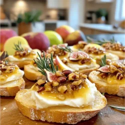 - 1 französisches Baguette, in 1,25 cm dicke Scheiben geschnitten - 225 g Brie-Käse, mit Rinde - 120 ml Pekannüsse, grob gehackt - 60 ml Ahornsirup - 30 g ungesalzene Butter - 1 Esslöffel frischer Rosmarin, fein gehackt - Salz und Pfeffer nach Geschmack - Optional: Frische Feigen oder Apfelscheiben zur Garnierung Die Hauptzutaten sind einfach und lecker. Das Baguette gibt eine knusprige Basis. Der Brie-Käse bringt einen cremigen Geschmack. Die Pekannüsse fügen einen schönen Crunch hinzu. Ahornsirup gibt eine süße Note. Die Butter sorgt für eine goldene Farbe beim Backen. Die Gewürze und frischen Zutaten sind wichtig, um Tiefe zu schaffen. Der frische Rosmarin gibt ein tolles Aroma. Salz und Pfeffer runden die Aromen ab. Optional kannst du Feigen oder Apfelstücke verwenden. Diese bringen frische und Farbe auf den Teller. So wird dein Gericht noch schöner und schmackhafter. Heize den Ofen auf 190°C vor. Das gibt den Crostini eine schöne goldene Farbe. Schneide das Baguette in 1,25 cm dicke Scheiben. Lege die Scheiben auf ein Backblech. Bestreiche jede Scheibe leicht mit geschmolzener Butter. Diese Butter hilft, dass das Brot knusprig wird. Röste die Pekannüsse in einer Pfanne bei mittlerer Hitze. Das dauert etwa 2-3 Minuten. Du wirst den tollen Duft riechen, wenn sie fertig sind. Füge dann den Ahornsirup und den gehackten Rosmarin hinzu. Rühre gut um und lasse die Mischung 1-2 Minuten köcheln. Sie sollte leicht eindicken. Vergiss nicht, mit Salz und Pfeffer zu würzen. So wird das Topping noch besser! Nimm die Crostini aus dem Ofen. Lass sie leicht abkühlen, damit du dich nicht verbrennst. Schneide den Brie-Käse in dünne Scheiben. Lege eine Scheibe auf jede Crostini. Toppe den Brie mit der warmen Pekan-Mischung. Lass etwas davon über die Ränder fließen. Das sieht rustikal und lecker aus! Du kannst die Crostini auch mit frischen Feigen oder Apfelscheiben garnieren. Das gibt Farbe und zusätzlichen Geschmack. Um die Crostini perfekt zu rösten, heize deinen Ofen auf 190°C vor. Lege die Baguettescheiben auf ein Backblech und bestreiche sie leicht mit geschmolzener Butter. Röste sie für 8-10 Minuten. Achte darauf, dass sie goldbraun und knusprig sind. Brie sollte bei Raumtemperatur sein, bevor du ihn verwendest. So wird er schön weich und cremig. Wenn du ihn auf die Crostini legst, wird er herrlich schmelzen. Wenn du Nussalternativen suchst, probiere Walnüsse oder Mandeln. Diese Nüsse haben einen tollen Geschmack und passen gut zum Brie. Du kannst auch Pistazien verwenden, wenn du etwas Neues ausprobieren möchtest. Für Abwechslung bei den Käsesorten kannst du Ziegenkäse oder Gouda nehmen. Diese Käsesorten haben unterschiedliche Texturen und Geschmäcker, die deine Crostini spannend machen. Präsentiere die Crostini auf einem schönen Holzbrett oder einem großen Teller. Du kannst sie mit frischen Feigen oder Apfelscheiben garnieren, um Farbe und Frische hinzuzufügen. Zu diesen Crostini passen auch ein leichter Salat oder eine fruchtige Salsa. Diese Beilagen ergänzen die Aromen gut und machen das Gericht noch interessanter. {{image_4}} Eine süß-salzige Variante macht das Rezept noch spannender. Sie können Honig zum Topping hinzufügen. Der Honig gibt eine schöne Süße und passt gut zu Brie. Außerdem können Sie gemischte Nüsse verwenden. Die Kombination aus verschiedenen Nüssen bringt zusätzliche Textur und Geschmack. Probieren Sie Mandeln oder Walnüsse. Diese Varianten bringen neue Aromen auf den Tisch. Für eine vegetarische Version können Sie den Rosmarin durch andere Kräuter ersetzen. Thymian oder Basilikum sind tolle Alternativen. Sie geben einen anderen Geschmack, der ebenfalls gut harmoniert. Sie können auch saisonales Gemüse als Topping hinzufügen. Gegrillte Zucchini oder geröstete Paprika sind ideal. So wird Ihr Crostini bunt und gesund. Wenn Sie glutenfrei essen, verwenden Sie glutenfreies Brot. Es gibt viele leckere Alternativen im Handel. Achten Sie darauf, dass alle anderen Zutaten ebenfalls glutenfrei sind. Zum Beispiel sind die meisten Nüsse und der Brie-Käse glutenfrei. Diese Anpassungen machen das Rezept für jeden zugänglich. Um die Crostini frisch zu halten, legen Sie sie in einen luftdichten Behälter. Der Kühlschrank ist der beste Ort dafür. Stellen Sie sicher, dass sie vollständig abgekühlt sind, bevor Sie sie lagern. So bleibt ihre Knusprigkeit erhalten. Decken Sie die Crostini nicht mit Folie ab, da sie weich werden können. Wenn Sie etwas Frisches möchten, können Sie auch ein Stück Pergamentpapier zwischen die Schichten legen. Dies hilft, die Feuchtigkeit zu regulieren. Die besten Methoden, um die Crostini aufzuwärmen, sind das Backen oder Grillen. Heizen Sie den Ofen auf 180°C vor und legen Sie die Crostini auf ein Backblech. Backen Sie sie etwa 5 Minuten lang, bis sie warm sind. Dies hilft, die Knusprigkeit zurückzubringen. Vermeiden Sie die Mikrowelle, da sie die Crostini weich macht und den Geschmack mindert. Ein kurzer Grillgang kann auch helfen, sie aufzufrischen, ohne sie zu verbrennen. Im Kühlschrank halten sich die Crostini etwa 3 Tage. Achten Sie darauf, sie gut zu verpacken, um Gerüche und Feuchtigkeit zu vermeiden. Wenn Sie die Crostini länger aufbewahren möchten, können Sie sie auch einfrieren. Legen Sie sie in einen gefrierfesten Behälter und trennen Sie die Schichten mit Pergamentpapier. So lassen sie sich bis zu 2 Monate aufbewahren. Zum Auftauen legen Sie sie einfach für ein paar Stunden in den Kühlschrank, bevor Sie sie aufwärmen. Die Zubereitung dauert insgesamt 30 Minuten. Dabei sind 15 Minuten für die Vorbereitung und 15 Minuten für das Backen und Zusammenstellen der Crostini nötig. So hast du schnell eine leckere Vorspeise. Ja, du kannst die Crostini im Voraus vorbereiten. Du kannst die Baguettescheiben mit Butter bestreichen und im Ofen rösten. Das Topping kannst du ebenfalls vorher zubereiten und im Kühlschrank aufbewahren. Wenn du bereit bist zu servieren, einfach alles zusammenstellen und kurz im Ofen aufwärmen. Wenn du keine Pekannüsse magst, kannst du Walnüsse oder Mandeln verwenden. Beides gibt einen tollen Geschmack. Du kannst auch geröstete Haselnüsse probieren. Sie bringen eine andere, aber leckere Note. Ja, diese Crostini ist vegetarisch. Sie enthält nur Brie-Käse, Pekannüsse und pflanzliche Zutaten. Alle Zutaten sind aus pflanzlichen Quellen, was sie ideal für Vegetarier macht. Diese leckeren Maple Pecan Brie Crostini sind einfach zuzubereiten. Wir haben das Rezept Schritt für Schritt erklärt. Mit frischen Zutaten und tollen Variationen wird jedes Gericht besonders. Denke daran, das Baguette perfekt zu rösten. Die Lagerung ist ebenfalls wichtig, um die Frische zu bewahren. Du kannst die Crostini im Voraus machen und variieren, wie du möchtest. Genieße die Vielfalt der Aromen und zaubere diese köstlichen Snacks für deine nächsten Gäste. Schnapp dir die Zutaten und leg los!