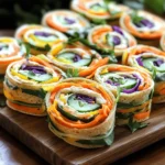 - 4 große Vollkorn-Tortillas - 1 Tasse Frischkäse, weich gerührt - 1/2 Tasse Hummus - 1 Tasse geraspelte Karotten - 1 Tasse Spinatblätter, grob gehackt - 1 rote Paprika, dünn geschnitten - 1 Gurke, dünn geschnitten - 1 Tasse lila Kohl, grob geraspelt - Frische Kräuter zur Garnitur - Salz und Pfeffer nach Geschmack Für die Rainbow Veggie Pinwheels brauchst du frische und bunte Zutaten. Die Tortillas sind die Basis. Vollkorn-Tortillas geben dir mehr Nährstoffe. Frischkäse und Hummus sorgen für eine cremige Füllung. Die Karotten bringen eine knackige Textur. Sie sind süß und gesund. Spinatblätter fügen Farbe und Vitamine hinzu. Rote Paprika gibt einen süßen, frischen Geschmack. Die Gurken sorgen für Knackigkeit. Lila Kohl bringt einen schönen Farbkontrast. Frische Kräuter wie Basilikum oder Koriander sind optional. Sie geben dem Gericht einen tollen Duft. Salz und Pfeffer helfen, den Geschmack zu verstärken. Mit diesen Zutaten machst du gesunde Snacks, die Kinder und Erwachsene lieben. Sie sehen nicht nur gut aus, sondern schmecken auch lecker. Du kannst die Farben und Geschmäcker nach deinem Wunsch anpassen. Beginne mit der Füllung. Nimm eine Schüssel und gib den weichen Frischkäse hinein. Füge den Hummus hinzu und vermenge beides gut. Du willst eine glatte, cremige Mischung. Sie ist die Basis für die Pinwheels und bringt viel Geschmack. Bereite nun das Gemüse vor. Wasche die Karotten, den Spinat, die Paprika, die Gurke und den lila Kohl. Schneide alles in kleine Stücke. Die Karotten sollten geraspelt werden. Die Paprika und Gurke schneidest du in dünne Scheiben. Der lila Kohl wird grob geraspelt. So hast du die perfekte Mischung für die bunten Pinwheels. Lege die großen Vollkorn-Tortillas auf ein sauberes Schneidebrett. Nimm die Frischkäse-Hummus-Mischung und verteile sie gleichmäßig auf jeder Tortilla. Achte darauf, dass du die Ränder nicht vergisst. Jetzt kommt der spaßige Teil: Schichte das vorbereitete Gemüse auf die Tortillas. Beginne mit den geraspelten Karotten, gefolgt vom gehackten Spinat. Füge die Paprikascheiben, die Gurken und zum Schluss den lila Kohl hinzu. Jetzt kannst du die Gemüseschicht leicht mit Salz und Pfeffer würzen. Wenn du frische Kräuter hast, streue ein paar darüber. Das gibt zusätzlichen Geschmack und sieht schön aus. Jetzt ist es Zeit, die Tortillas zu rollen. Nimm eine Tortilla und rolle sie vorsichtig vom einen Ende zum anderen auf. Achte darauf, dass die Füllung gut im Inneren bleibt. Wiederhole das mit den anderen Tortillas. Sobald alle Tortillas gerollt sind, nimm ein scharfes Messer. Schneide die Pinwheels in mundgerechte Stücke, etwa 2,5 cm dick. Diese kleinen Stücke sind perfekt zum Snacken. Lege die Pinwheels auf eine Servierplatte. Du kannst sie mit frischen Kräutern garnieren, um sie noch schöner zu präsentieren. Frische Kräuter machen einen großen Unterschied. Verwende Basilikum oder Koriander für mehr Geschmack. Diese Kräuter bringen Frische und Aroma. Wenn du die Tortillas füllst, achte darauf, gleichmäßig zu arbeiten. Verteile die Frischkäse-Hummus-Mischung gut. So bleibt die Füllung beim Rollen sicher im Inneren. Die Anordnung auf einer Servierplatte ist wichtig. Stelle die Pinwheels hübsch nebeneinander. Du kannst Zahnstochern verwenden, um sie festzuhalten. Das macht das Snacken einfach und macht Spaß. Serviere auch einen Dip dazu. Ranch-Dressing oder mehr Hummus sind tolle Ideen. Du kannst diese Pinwheels in nur 15 Minuten vorbereiten. Das macht sie ideal für einen schnellen Snack. Wenn du es noch schneller magst, nutze vorgewaschene Gemüsemischungen. Diese findest du oft im Supermarkt. So sparst du Zeit beim Schneiden und Vorbereiten. {{image_4}} Für deine Rainbow Veggie Pinwheels kannst du viele verschiedene Gemüsesorten nutzen. Wähle saisonales Gemüse für den besten Geschmack. Zum Beispiel sind Zucchini und Radieschen im Sommer besonders frisch. Auch Avocado kann eine cremige Note hinzufügen. Du kannst auch verschiedene Tortilla-Typen verwenden. Vollkorn-Tortillas sind gesund und nahrhaft. Aber du kannst auch Spinat- oder Tomaten-Tortillas probieren. Diese bringen Farbe und Geschmack in deine Pinwheels. Dips bringen zusätzlichen Spaß zu deinen Pinwheels. Ranch-Dressing ist ein beliebter Klassiker. Hummus passt auch gut dazu und ergänzt die Füllung. Ein einfacher Joghurt-Dip ist eine tolle Wahl. Mische griechischen Joghurt mit Kräutern und etwas Zitrone. Für einen scharfen Kick kannst du einen Salsa-Dip machen. Hier ist ein einfaches Rezept für einen selbstgemachten Avocado-Dip: - 1 reife Avocado - 1 EL Zitronensaft - Salz und Pfeffer nach Geschmack Püriere alles zusammen, bis es cremig ist. Um deinen Pinwheels mehr Geschmack zu verleihen, füge Gewürze und Kräuter hinzu. Ein bisschen Kreuzkümmel oder Paprika kann Wunder wirken. Auch frische Kräuter wie Basilikum oder Koriander sind toll. Sie bringen Frische und Aroma. Falls du Käse magst, probiere Frischkäse oder Ziegenkäse. Diese Sorten passen gut zu den Gemüsesorten. Du kannst sie in die Füllung geben oder oben drauf streuen. Die Rainbow Veggie Pinwheels bleiben im Kühlschrank frisch. Sie halten sich bis zu drei Tage. Um die Frische zu bewahren, lege sie in einen luftdichten Behälter. Achte darauf, dass sie nicht zusammengedrückt werden. So bleiben sie knackig und lecker. Ich empfehle, die Pinwheels mit einem feuchten Papiertuch abzudecken. Das hilft, die Feuchtigkeit zu halten. Vermeide es, sie in der Nähe von stark riechenden Lebensmitteln zu lagern. Das schützt den Geschmack. Du kannst die Rainbow Veggie Pinwheels im Voraus zubereiten. Mache sie bis zu einem Tag vorher und lagere sie im Kühlschrank. Das spart Zeit vor einer Feier oder einem Snack. Wenn du die Pinwheels länger aufbewahren möchtest, friere sie ein. Wickele jede Pinwheel in Frischhaltefolie. Lege sie dann in einen Gefrierbeutel. So kannst du sie bis zu einem Monat aufbewahren. Um sie zu genießen, lasse sie einfach im Kühlschrank auftauen. Sie schmecken frisch und köstlich, wenn du sie nach dem Auftauen servierst. Die Rainbow Veggie Pinwheels halten sich bis zu drei Tage im Kühlschrank. Um die Frische zu bewahren, lege sie in einen luftdichten Behälter. So bleibt der Geschmack der Zutaten erhalten. Ich empfehle, sie in Stücke zu schneiden, bevor du sie lagerst. So sind sie schneller griffbereit für einen Snack. Ja, du kannst die Füllung nach deinem Geschmack anpassen! Probiere verschiedene Gemüsesorten oder Aufstriche. Zum Beispiel, du kannst Avocado oder Frischkäse mit Kräutern verwenden. Auch die Kräuter kannst du variieren, etwa mit Dill oder Petersilie. Sei kreativ und nutze, was du magst oder gerade zu Hause hast. Die Rainbow Veggie Pinwheels sind vegetarisch, wenn du Frischkäse verwendest. Wenn du die Pinwheels vegan machen möchtest, ersetze den Frischkäse durch eine pflanzliche Creme. Hummus ist bereits vegan, also ist das eine tolle Wahl! Die frischen Zutaten wie Gemüse und Kräuter sind ebenfalls vegan, damit du sicher genießen kannst. Diese Pinwheels sind einfach zuzubereiten. Du brauchst nur frische Zutaten und etwas Zeit. In diesem Artikel habe ich dir die Zutaten, die Zubereitung, Tipps und Variationen vorgestellt. Experimentiere mit verschiedenen Gemüsesorten und Dips. Lass die Pinwheels mindestens zwei Stunden im Kühlschrank ruhen, bevor du sie servierst. So bleibt alles frisch und lecker. Diese gesunden Snacks sind perfekt für jeden Anlass. Nutze meine Tipps, um deine Pinwheels spannend zu gestalten. Viel Spaß beim Nachmachen!