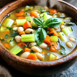 Für die Toskanische Weiße-Bohnensuppe benötigst du folgende Zutaten: - 2 Tassen weiße Bohnen aus der Dose (Cannellini oder große Nordbohnen), abgetropft und abgespült - 1 mittelgroße Zwiebel, gewürfelt - 3 Knoblauchzehen, fein gehackt - 2 Karotten, gewürfelt - 2 Selleriestangen, gewürfelt - 1 Zucchini, gewürfelt - 4 Tassen Gemüsebrühe - 1 Tasse gehackte Grünkohl- oder Spinatblätter - 1 Teelöffel getrockneter Oregano - 1 Teelöffel getrockneter Rosmarin - Salz und Pfeffer nach Geschmack - 2 Esslöffel Olivenöl - Frisches Basilikum oder Petersilie zum Garnieren Wenn du frische Bohnen verwendest, wähle Bohnen, die fest und glatt sind. Du musst sie dann etwa eine Stunde kochen, um sie zart zu machen. Wenn du keine frischen Kräuter hast, sind getrocknete Kräuter eine tolle Alternative. Sie bringen viel Geschmack. Für eine extra Note kannst du auch etwas Speck oder Schinken hinzufügen. Das gibt der Suppe einen herzhaften Geschmack. Wenn du es vegetarisch halten möchtest, lasse das Fleisch einfach weg. Achte beim Kauf der Bohnen auf die Qualität. Die Dose sollte nicht eingedellt oder aufgebläht sein. Suche nach Bohnen, die in klarem Wasser eingelegt sind. Prüfe auch das Haltbarkeitsdatum. Wenn du getrocknete Bohnen kaufst, wähle eine Sorte, die gut zu deiner Suppe passt. Cannellini-Bohnen sind die beste Wahl. Sie sind cremig und haben einen milden Geschmack. Lass die Bohnen über Nacht einweichen, wenn du sie trocknen möchtest. Das hilft, sie schneller zu garen. Beginne mit den Zutaten. Du brauchst weiße Bohnen, Zwiebeln, Knoblauch, Karotten, Sellerie, Zucchini, Gemüsebrühe, Grünkohl oder Spinat, Oregano, Rosmarin, Salz, Pfeffer und Olivenöl. Wasche das Gemüse gründlich. Würfle die Zwiebeln, Karotten, Sellerie und Zucchini. Hacke den Knoblauch fein. Diese Schritte helfen dir, die Suppe schnell zu machen. 1. Erhitze das Olivenöl in einem großen Topf bei mittlerer Hitze. 2. Füge die Zwiebeln, Karotten und Sellerie hinzu. Brate sie 5 bis 7 Minuten lang, bis sie weich sind. 3. Rühre den gehackten Knoblauch ein und koche ihn eine weitere Minute. 4. Gib die Zucchini, Bohnen, Oregano, Rosmarin, Salz und Pfeffer in den Topf. Mische alles gut. 5. Gieße die Gemüsebrühe dazu und bringe die Mischung zum Kochen. 6. Reduziere die Hitze und lasse die Suppe 20 Minuten köcheln. 7. Füge die Grünkohl- oder Spinatblätter hinzu und koche die Suppe weitere 5 Minuten. Wenn die Suppe kocht, rühre ab und zu um. So bleibt sie gleichmäßig warm. Nach 20 Minuten probiere die Suppe. Ist sie zu dick? Füge mehr Brühe hinzu. Ist sie zu dünn? Lass sie länger kochen. Schmecke die Gewürze ab. Füge mehr Salz oder Pfeffer hinzu, wenn nötig. So wird die Suppe perfekt für deinen Geschmack. Ein häufiger Fehler beim Kochen dieser Suppe ist die Übergarung des Gemüses. Achten Sie darauf, dass die Karotten und Zucchini nicht zu weich werden. Sie sollen zart, aber noch bissfest bleiben. Ein weiterer Fehler ist das falsche Würzen. Probieren Sie die Suppe mehrmals während des Kochens. So können Sie Salz und Pfeffer gut anpassen. Auch das Timing beim Hinzufügen der Grünkohl- oder Spinatblätter ist wichtig. Fügen Sie diese erst am Ende hinzu, damit sie frisch und knackig bleiben. Die Garnierung macht viel aus. Frisches Basilikum oder Petersilie sind klassische Optionen. Sie verleihen der Suppe Farbe und frischen Geschmack. Für einen besonderen Touch können Sie auch einige Tropfen Olivenöl darüber geben. Das gibt eine schöne Textur und einen reichen Geschmack. Ein paar frisch geriebene Parmesanflocken passen ebenfalls gut dazu. Diese Kombination macht die Suppe noch schmackhafter. Um Zeit zu sparen, können Sie die Gemüse vorher schneiden. Lagern Sie sie in einem luftdichten Behälter im Kühlschrank. So sind sie bereit, wenn Sie die Suppe zubereiten. Eine weitere Möglichkeit ist die Verwendung von vorgekochten Bohnen aus der Dose. Diese sind schnell einsatzbereit und sparen viel Zeit. Wenn Sie die Suppe in einer großen Menge machen, können Sie sie auch portionsweise einfrieren. Das spart Zeit für zukünftige Mahlzeiten. {{image_4}} Die toskanische weiße Bohnensuppe ist von Natur aus sehr flexibel. Um sie vegetarisch oder vegan zu machen, verwenden Sie einfach Gemüsebrühe. Die Bohnen geben der Suppe einen reichen Geschmack und machen sie nahrhaft. Alle Zutaten in diesem Rezept sind pflanzlich. So können Sie diese Suppe ohne Probleme genießen! Es gibt viele Möglichkeiten, die Suppe zu variieren. Fügen Sie zum Beispiel gewürfelte Kartoffeln hinzu. Sie machen die Suppe noch herzhaft. Manche mögen auch zusätzlich Tomaten. Diese bringen eine frische Note. Kräuter wie Thymian oder Petersilie können den Geschmack verstärken. Für einen zusätzlichen Crunch passen geröstete Brotwürfel perfekt. Diese geben der Suppe eine schöne Textur. Diese Suppe eignet sich für jede Jahreszeit. Im Winter wärmt sie wunderbar. Im Frühling können Sie frische Kräuter hinzufügen. Im Sommer probieren Sie Zucchini oder frische Erbsen. Im Herbst sind Kürbis oder Süßkartoffeln eine tolle Ergänzung. So bleibt die Suppe immer spannend und lecker! Um die Aromen der toskanischen weißen Bohnensuppe zu bewahren, lagere sie in einem luftdichten Behälter. Stelle sicher, dass die Suppe vollständig abgekühlt ist, bevor du sie in den Kühlschrank stellst. Die Suppe hält sich dort bis zu fünf Tage. Wenn du die Suppe länger aufbewahren möchtest, ist das Einfrieren eine gute Option. Um das Einfrieren zu erleichtern, teile die Suppe in Portionen auf. Verwende gefrierfeste Behälter oder Beutel. Lass etwas Platz in jedem Behälter, denn die Suppe dehnt sich beim Gefrieren aus. Die Suppe bleibt bis zu drei Monate im Gefrierfach frisch. Wenn du sie später genießen möchtest, nimm die Portion einfach heraus und lasse sie im Kühlschrank auftauen. Beim Aufwärmen der Suppe ist es wichtig, sie langsam zu erhitzen. Gib die Suppe in einen Topf und erhitze sie bei mittlerer Hitze. Rühre sie dabei gut um. Wenn die Suppe zu dick ist, füge etwas Gemüsebrühe hinzu, um die gewünschte Konsistenz zu erreichen. Achte darauf, sie nicht zu schnell zu erhitzen, um die Aromen zu erhalten. So bleibt die Suppe so lecker wie frisch zubereitet! Um die Suppe würziger zu machen, können Sie mehr Gewürze hinzufügen. Fügen Sie zum Beispiel mehr Oregano und Rosmarin hinzu. Ein Spritzer Zitronensaft kann der Suppe Frische geben. Auch etwas rote Paprika oder Chili passt gut. Wenn Sie es schärfer mögen, probieren Sie frischen Chili oder Pfeffer. Diese kleinen Anpassungen machen einen großen Unterschied. Zu dieser Suppe passen viele Beilagen. Frisches Brot ist immer eine tolle Wahl. Es saugt die köstliche Brühe auf. Ein einfacher grüner Salat mit Vinaigrette ergänzt die Suppe ebenfalls gut. Auch geröstetes Gemüse oder Käseplatte sind gute Optionen. Probieren Sie auch knusprige Crostini oder Bruschetta dazu. Diese Beilagen machen Ihr Essen noch besser. Ja, Sie können die Suppe im Voraus zubereiten. Sie schmeckt am besten, wenn die Aromen Zeit haben, sich zu verbinden. Kochen Sie die Suppe einen Tag vorher und lagern Sie sie im Kühlschrank. Vor dem Servieren einfach aufwärmen. Sie können die Suppe auch einfrieren. So haben Sie immer eine Portion zur Hand. Die Zutaten sind das Herzstück jeder Suppe. Du lernst, wie man die besten Bohnen auswählt und welche frischen Alternativen es gibt. Wir bieten dir eine klare Schritt-für-Schritt-Anleitung, um deine Suppe perfekt zu kochen. Mit unseren Tipps und Tricks vermeidest du häufige Fehler und sparst Zeit. Du kannst diese Suppe sogar an deine Vorlieben anpassen. Denke auch an die richtige Lagerung für frische Aromen. Nutze unsere FAQs für weitere Fragen. Finde deinen persönlichen Weg, das Rezept zu genießen und zu variieren. Viel Spaß beim Kochen!
