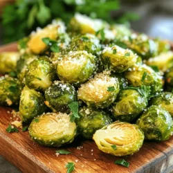 - 450 g Rosenkohl - 3 Esslöffel Olivenöl - 4 Knoblauchzehen, fein gehackt - 1 Teelöffel geräuchertes Paprikapulver - ½ Teelöffel schwarzer Pfeffer - ½ Teelöffel Salz - 50 g frisch geriebener Parmesan - 2 Esslöffel frische Petersilie - Ein Spritzer Zitronensaft (optional) Um die besten knusprigen Rosenkohl zu machen, beginne mit frischem Gemüse. Wähle Rosenkohl, der fest und grün ist. Du kannst sie einfach putzen und halbieren. Das gibt mehr Fläche für das Olivenöl und die Gewürze. Das Olivenöl sorgt für die Knusprigkeit. Füge den fein gehackten Knoblauch hinzu. Der Knoblauch gibt einen tollen Geschmack. Verwende geräuchertes Paprikapulver. Es gibt den Röschen eine rauchige Note. Schwarzer Pfeffer und Salz sind wichtig für den Geschmack. Der Parmesan macht die Röschen noch besser. Frisch geriebener Käse schmilzt gut und gibt eine leckere Kruste. Für die Garnierung nutze frische Petersilie. Das bringt Farbe und einen frischen Geschmack. Ein Spritzer Zitronensaft ist optional, aber lecker. Es hebt die Aromen hervor. Diese Zutaten machen deine knusprigen Rosenkohl perfekt! Heize deine Heißluftfritteuse auf 190 °C (375 °F) vor. Das dauert etwa 5 Minuten. Diese Vorheizung hilft, die Rosenkohlhälften gleichmäßig zu garen und knusprig zu machen. Gib die halbierten Rosenkohlhälften in eine große Rührschüssel. Füge 3 Esslöffel Olivenöl hinzu, gefolgt von 4 fein gehackten Knoblauchzehen. Streue 1 Teelöffel geräuchertes Paprikapulver, ½ Teelöffel schwarzen Pfeffer und ½ Teelöffel Salz darüber. Mische alles gut, bis die Röschen gleichmäßig ummantelt sind. Das sorgt für einen tollen Geschmack in jedem Bissen. Jetzt kommt der Käse! Streue 50 g frisch geriebenen Parmesan über die Mischung. Mische vorsichtig, damit der Käse gut an den Röschen haftet. Der Parmesan gibt den Rosenkohl einen herzhaften, köstlichen Geschmack. Lege die vorbereiteten Rosenkohlhälften in einer einzigen Schicht in den Korb deiner Heißluftfritteuse. Wenn dein Korb klein ist, mache es in mehreren Durchgängen. Garen dauert 15-18 Minuten. Schüttle den Korb in der Mitte der Garzeit. So werden die Röschen gleichmäßig braun und knusprig. Sobald sie fertig sind, nimm die knusprigen Rosenkohlhälften heraus. Gib sie auf eine Servierplatte. Garniere sie mit frischer Petersilie und einem Spritzer Zitronensaft, falls du magst. Jetzt sind sie bereit zum Servieren! Die Rolle der Temperatur Die richtige Temperatur ist sehr wichtig. Heizen Sie die Heißluftfritteuse auf 190 °C vor. Diese Hitze sorgt für eine schöne Bräunung und Knusprigkeit. Wenn die Temperatur zu niedrig ist, werden die Rosenkohlhälften weich. Halten Sie die Temperatur hoch für das beste Ergebnis. Wichtigkeit des Schüttelns während des Garens Schütteln Sie den Korb während des Garens. Machen Sie das in der Mitte der Garzeit. Dies hilft, dass alle Seiten gleichmäßig garen. So werden die Röschen knusprig und goldbraun. Wenn Sie das Schütteln vergessen, kann eine Seite matschig werden. Variationen der Gewürze Experimentieren Sie mit verschiedenen Gewürzen. Fügen Sie etwas Cayennepfeffer für Schärfe hinzu. Oder probieren Sie italienische Kräuter wie Oregano oder Basilikum. Diese Variationen bringen neue Geschmäcker in Ihr Gericht. Hinzufügen von weiteren Käsesorten Parmesan ist großartig, aber auch andere Käsesorten können schmecken. Versuchen Sie Cheddar oder Pecorino. Diese Käsesorten geben den Röschen einen anderen Geschmack. Mischen Sie verschiedene Käsesorten für mehr Tiefe. Bester Zeitpunkt zum Servieren Servieren Sie die Röschen sofort nach dem Garen. Sie schmecken frisch und knusprig am besten. Wenn Sie sie länger stehen lassen, verlieren sie ihre Knusprigkeit. Genießen Sie sie heiß für das beste Erlebnis. Serviervorschläge für Beilagen Diese knusprigen Röschen passen gut zu vielen Gerichten. Servieren Sie sie als Beilage zu Fleisch oder Fisch. Sie sind auch eine tolle Ergänzung zu einem Salat. Probieren Sie sie mit einem Dip oder einer Sauce für extra Geschmack. {{image_4}} Um eine vegane Version der knusprigen Rosenkohl zu machen, ersetzen Sie den Parmesan. Sie können Nusskäse oder Hefeflocken verwenden. Nusskäse gibt einen tollen Geschmack. Hefeflocken sind nahrhaft und geben einen käsigen Geschmack. Beide Optionen sind leicht zu finden und einfach zu benutzen. Fügen Sie Ihrem Gericht noch mehr Geschmack hinzu. Rote Paprika bringt Farbe und Süße. Wenn Sie Speck mögen, können Sie ihn auch verwenden. Kombinieren Sie Rosenkohl mit anderen Gemüsearten wie Karotten oder Blumenkohl. So bleibt es spannend und lecker. Seien Sie kreativ mit Kräutern und Gewürzen. Italienische Kräuter wie Oregano oder Basilikum passen gut zu Rosenkohl. Für scharfe Variationen können Sie Chili oder Cayennepfeffer hinzufügen. Diese Aromen machen das Gericht würziger und interessanter. Experimentieren Sie und finden Sie Ihre Lieblingskombination! Um die restlichen knusprigen Rosenkohlhälften frisch zu halten, bewahre sie in einem luftdichten Behälter auf. Dies schützt sie vor Feuchtigkeit und Gerüchen im Kühlschrank. Du kannst sie bis zu drei Tage im Kühlschrank lagern. Für längere Lagerung, lege sie in den Gefrierschrank. Achte darauf, sie auf einem Backblech einzufrieren, bevor du sie in einen Behälter umfüllst. So bleiben sie knusprig. Um die Reste wieder knusprig zu machen, erwärme sie in der Heißluftfritteuse. Stelle die Temperatur auf 190 °C (375 °F) ein und gare sie für etwa 5 bis 7 Minuten. Alternativ kannst du den Ofen benutzen. Heize ihn auf 200 °C (400 °F) vor und lege die Röschen auf ein Backblech. Backe sie für 10 Minuten. Schüttle die Röschen während des Aufwärmens, um Sog zu vermeiden. Die Reste sind im Kühlschrank etwa drei Tage haltbar. Achte auf Anzeichen von Verderb wie einen unangenehmen Geruch oder einen schlaffen Look. Im Gefrierfach halten sie bis zu drei Monate. Wenn du sie dort lagerst, notiere das Datum, um die Frische im Blick zu behalten. Die Vorbereitungszeit beträgt etwa 10 Minuten. Die Garzeit im Air Fryer ist zwischen 15 und 18 Minuten. Insgesamt benötigen Sie also rund 28 Minuten, um diese leckeren Rosenkohlhälften zuzubereiten. Ja, Sie können gefrorenen Rosenkohl verwenden. Denken Sie daran, die gefrorenen Röschen vorher auftauen zu lassen. Das verhindert, dass sie matschig werden. Trocknen Sie sie gut ab, bevor Sie sie mit Öl und Gewürzen mischen. Dies hilft, die Knusprigkeit zu bewahren. Knusprige Rosenkohlhälften passen gut zu vielen Gerichten. Sie können sie als Beilage zu gebratenem Hähnchen oder Lachs servieren. Auch zu Pasta oder Quinoa sind sie lecker. Kombinieren Sie sie mit einem frischen Salat für eine gesunde Mahlzeit. Zusammenfassend haben wir die besten Zutaten und Zubereitungsschritte für knusprigen Rosenkohl durchgearbeitet. Mit einfachen Tipps und Variationen kannst du das Gericht nach deinem Geschmack anpassen. Denke daran, die richtige Temperatur einzuhalten und die Röschen gut zu schütteln. So stellst du sicher, dass sie perfekt knusprig werden und gut schmecken. Experimentiere mit verschiedenen Aromen und genieße die zahlreichen Möglichkeiten, die dir dieser gesunde Snack bietet.