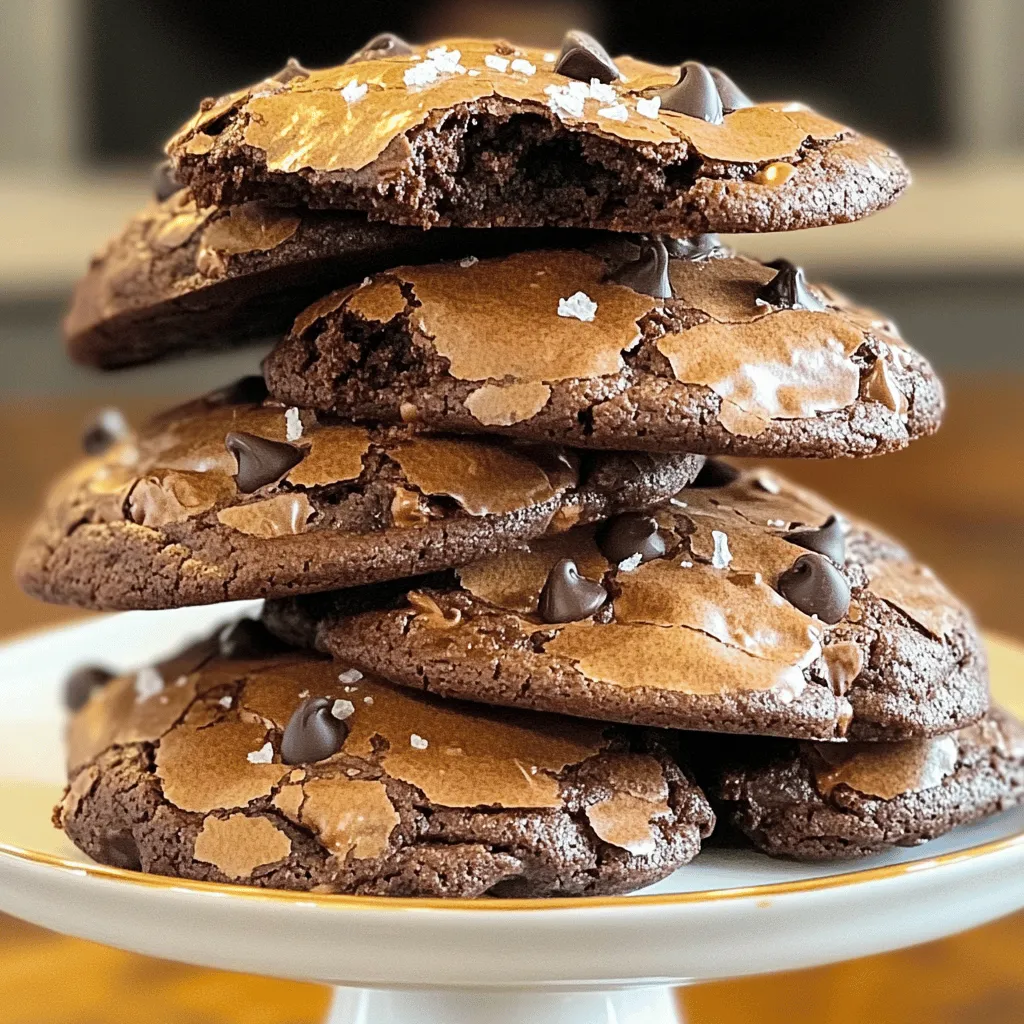 Für die perfekten Bakery-Style Triple Chocolate Brownie Cookies brauchen Sie: - 240 g ungesalzene Butter, geschmolzen - 300 g brauner Zucker, fest gedrückt - 2 große Eier - 2 Teelöffel Vanilleextrakt - 130 g Allzweckmehl - 50 g Kakaopulver - ½ Teelöffel Backpulver - ¼ Teelöffel Salz Diese Zutaten sind wichtig für die Struktur und den Geschmack der Kekse. Die geschmolzene Butter macht die Kekse weich. Brauner Zucker gibt ihnen eine tolle Süße und Feuchtigkeit. Eier helfen beim Binden der Zutaten. Um den Schokoladengeschmack zu verstärken, verwenden wir: - 170 g halbsüße Schokoladenstückchen - 85 g Vollmilchschokoladenstückchen - 85 g weiße Schokoladenstückchen - Flaky Meersalz zum Bestreuen Die verschiedenen Schokoladenstücke sorgen für eine tolle Textur und Geschmack. Das Meersalz hebt den Süßgeschmack hervor und gibt einen leckeren Kontrast. Falls Sie Allergien haben oder bestimmte Zutaten meiden möchten, gibt es Alternativen: - Verwenden Sie pflanzliche Butter für eine milchfreie Version. - Ersetzen Sie die Eier durch Apfelmus oder Leinsamen. - Nutzen Sie glutenfreies Mehl für eine glutenfreie Option. Mit diesen Alternativen können auch Allergiker die Kekse genießen. Heize deinen Ofen auf 175°C vor. Das ist die perfekte Temperatur für unsere Cookies. Lege ein Backblech mit Backpapier aus. Das hilft, dass die Kekse nicht festkleben. Nimm eine große Rührschüssel und gib die geschmolzene Butter hinein. Füge den braunen Zucker hinzu. Rühre die Mischung gut, bis sie glatt und glänzend ist. Dann kommen die Eier dazu. Gib sie einzeln hinzu und rühre gut nach jedem Ei. Vergiss nicht den Vanilleextrakt! Das gibt einen tollen Geschmack. In einer separaten Schüssel mische das Mehl, Kakaopulver, Backpulver und Salz. Das ist wichtig, um Klumpen zu vermeiden. Gib die trockenen Zutaten nach und nach zu der feuchten Mischung. Rühre nur so lange, bis alles gut vermischt ist. Übermixe den Teig nicht, sonst werden die Kekse hart. Nutze einen Kekslöffel oder Esslöffel, um kleine Portionen Teig auf das Backblech zu setzen. Achte darauf, genug Platz zwischen den Keksen zu lassen. Streue eine Prise flaky Meersalz auf jeden Teigball. Das Salz wird den süßen Geschmack hervorheben. Um die perfekte Textur für deine Keks zu erzielen, achte auf die Zutaten. Die geschmolzene Butter sorgt für einen weichen Keks. Brauner Zucker macht die Kekse feucht und süß. Mische die Zutaten nur, bis sie gerade kombiniert sind. Übermixen macht die Kekse hart und trocken. Lass die Kekse nach dem Backen etwas abkühlen. So bleiben sie weich und schokoladig. Du kannst verschiedene Schokoladen verwenden, um den Geschmack zu ändern. Halbsüße Schokolade gibt tiefe Süße. Vollmilchschokolade bringt Cremigkeit. Weiße Schokolade fügt eine süße Note hinzu. Probiere auch Zartbitterschokolade für einen intensiveren Geschmack. Du kannst auch andere Schokoladesorten mischen. Experimentiere mit diesen, um deinen eigenen Lieblingsgeschmack zu finden. Die Backzeit ist wichtig für die Keks-Qualität. Backe die Kekse für 10 bis 12 Minuten. Die Ränder sollten fest, die Mitte aber weich sein. Wenn du größere Kekse machst, verlängere die Backzeit um ein paar Minuten. Achte darauf, die Kekse nicht zu lange zu backen. So bleiben sie zart und schokoladig. Wenn du einen knusprigen Keks magst, lasse sie etwas länger im Ofen. {{image_4}} Ich liebe es, Nüsse in meine Kekse zu geben. Sie bringen einen tollen Crunch. Für diese Kekse kannst du Walnüsse oder Pekannüsse verwenden. Einfach grob hacken und unter den Teig heben. Nüsse sorgen für mehr Textur und Geschmack. Probiere es aus! Schokolade ist der Star in diesen Keksen. Du kannst verschiedene Sorten nutzen. Zum Beispiel dunkle Schokolade für einen intensiveren Geschmack. Oder versuche Milchschokolade für Süße. Mische die Schokoladenstückchen nach deinem Geschmack. Das macht die Kekse noch interessanter. Wenn du vegan oder glutenfrei isst, gibt es tolle Alternativen. Ersetze die Butter durch pflanzliche Margarine. Nutze Leinsamen oder Chiasamen als Ei-Ersatz. Für glutenfreie Kekse verwende glutenfreies Mehl. Diese Optionen schmecken lecker und sind einfach zu machen. Um die Bakery-Style Triple Chocolate Brownie Cookies frisch zu halten, bewahre sie in einem luftdichten Behälter auf. Ein solcher Behälter verhindert, dass die Kekse trocken werden. Stelle sicher, dass die Kekse gut abgekühlt sind, bevor du sie verpackst. Wenn du sie warm in den Behälter legst, kann sich Feuchtigkeit bilden. Dies macht die Kekse matschig. Die Kekse bleiben bei richtiger Lagerung bis zu einer Woche frisch. Wenn du sie länger aufbewahren möchtest, lege ein Stück Brot in den Behälter. Das Brot hält die Kekse weich. Achte darauf, das Brot regelmäßig zu wechseln, da es sonst schimmeln kann. Vermeide es, die Kekse in den Kühlschrank zu legen. Kühle Temperaturen machen sie hart und weniger lecker. Wenn du viele Kekse hast, kannst du sie auch einfrieren. Lege die Kekse auf ein Backblech in den Gefrierschrank, bis sie fest sind. Danach packst du sie in einen gefrierfesten Beutel. So bleiben sie bis zu drei Monate frisch. Um sie wieder aufzutauen, lasse sie einfach bei Raumtemperatur liegen oder erwärme sie kurz im Ofen. So schmecken sie fast wie frisch gebacken. Die Kekse sind bis zu einer Woche frisch. Lagern Sie sie in einem luftdichten Behälter. Für längere Haltbarkeit können Sie die Kekse auch einfrieren. So bleiben sie bis zu drei Monate genießbar. Achten Sie darauf, sie gut zu verpacken, um Gefrierbrand zu vermeiden. Ja, Sie können die Kekse auch ohne Eier machen. Nutzen Sie statt der Eier eine Banane oder Apfelmus. Beide Optionen bringen Feuchtigkeit und Süße in den Teig. Achten Sie darauf, die Menge leicht anzupassen, um die richtige Konsistenz zu erreichen. Wenn die Kekse nicht fluffig sind, könnte es am Übermixen des Teigs liegen. Mixen Sie die trockenen und feuchten Zutaten nur, bis sie gerade kombiniert sind. Auch die Backzeit ist wichtig. Überbacken macht die Kekse hart. Beachten Sie die 10-12 Minuten Backzeit für die besten Ergebnisse. In diesem Artikel haben wir die wichtigsten Zutaten für Kekse besprochen. Du hast gelernt, welche Hauptzutaten notwendig sind und wie du sie variieren kannst. Wir haben die Schritt-für-Schritt-Anleitung für die Zubereitung behandelt und Tipps für die perfekte Textur gegeben. Auch Lagerungshinweise und häufige Fragen waren Teil des Themas. Kekse zu backen ist einfach und macht Spaß. Experimentiere ruhig mit Zutaten und finde deinen perfekten Keks!