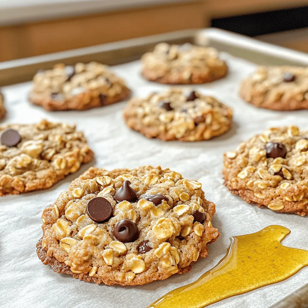 - 2 reife Bananen, zerdrückt - 1 Tasse Haferflocken (gerollt) - 1/2 Tasse Mandelmehl Diese Zutaten sind die Basis für deine Cookies. Die reifen Bananen bringen natürliche Süße und Feuchtigkeit. Haferflocken geben den Cookies eine schöne Textur. Mandelmehl sorgt für einen nussigen Geschmack und macht die Kekse zart. - 1/4 Tasse Honig oder Ahornsirup - 1/2 Teelöffel Vanilleextrakt Honig oder Ahornsirup sind tolle Alternativen. Sie geben den Keksen eine angenehme Süße. Der Vanilleextrakt fügt einen aromatischen Geschmack hinzu, der die Bananen und Schokolade ergänzt. - 1/2 Teelöffel Natron - 1/4 Teelöffel Salz - 1/2 Tasse Zartbitterschokoladenstückchen - 1/4 Tasse gehackte Walnüsse (optional) Das Natron hilft, die Kekse aufgehen zu lassen. Salz hebt die Aromen hervor. Die Zartbitterschokoladenstückchen machen jeden Bissen schokoladig und süß. Wenn du Walnüsse hinzufügst, bekommst du einen knusprigen Crunch. - Ofen auf 175°C (350°F) vorheizen - Backblech mit Backpapier auslegen Zu Beginn heize ich den Ofen auf 175°C (350°F). Das ist wichtig, damit die Kekse gleichmäßig backen. Während der Ofen vorheizt, lege ich ein Backblech mit Backpapier aus. So kleben die Kekse nicht fest. - Bananen, Honig, und Vanilleextrakt vermengen - Haferflocken, Mandelmehl, Natron und Salz hinzufügen In einer großen Schüssel zerdrücke ich die reifen Bananen. Dann füge ich den Honig oder Ahornsirup und den Vanilleextrakt hinzu. Ich vermische alles gut, bis es glatt ist. Danach gebe ich die Haferflocken, das Mandelmehl, das Natron und das Salz dazu. Ich rühre alles gründlich um, bis sich die Zutaten verbinden. - Schokoladenstückchen und Walnüsse unterheben - Teigportionen auf das Backblech setzen - Kekse 10-12 Minuten backen Jetzt ist es Zeit für die Schokoladenstückchen und die Walnüsse. Ich hebe sie vorsichtig unter den Teig, damit sie gut verteilt sind. Mit einem Esslöffel setze ich Portionen des Teigs auf das Backblech. Ich lasse genug Abstand zwischen den Keksen, etwa 5 cm (2 Zoll). Jeder Keks wird leicht mit der Rückseite des Löffels geformt, weil sie beim Backen nicht viel auseinanderlaufen. Ich backe die Kekse für 10-12 Minuten, bis die Ränder goldbraun sind. Nach dem Backen lasse ich sie 5 Minuten abkühlen, bevor ich sie auf ein Kuchengitter lege. - Verwende reife Bananen für optimale Süße. Sie machen die Kekse weich und süß. - Kombiniere Haferflocken und Mandelmehl für besten Geschmack. Diese Mischung sorgt für eine tolle Textur. - Der richtige Abstand zwischen den Keksen ist wichtig. Lasse etwa 5 cm Platz, damit sie nicht zusammenkleben. - Forme die Kekse mit einem Löffel. So erhält jeder Keks eine gleichmäßige Form und Backergebnisse. - Überprüfe die Temperatur während des Backens. Die Kekse sollten bei 175°C goldbraun werden. - Lass die Kekse nicht zu lange im Ofen. Sie sind am besten, wenn sie leicht weich bleiben. {{image_4}} Du kannst deine Kekse noch besser machen! Probiere andere Nüsse wie Mandeln oder Haselnüsse. Diese Nüsse geben deinen Keksen einen tollen Crunch. Du kannst auch verschiedene Schokoladensorten verwenden. Zartbitter, Vollmilch oder sogar weiße Schokolade bringen neue Geschmäcker in deine Kekse. Experimentiere, um deinen Lieblingsmix zu finden. Wenn du glutenfrei backen möchtest, gibt es tolle Alternativen. Du kannst andere Mehle wie Kokos- oder Reis-Mehl verwenden. Diese Mehle machen die Kekse ebenfalls lecker. Achte auch darauf, dass deine Haferflocken glutenfrei sind. Manchmal sind sie mit Gluten verunreinigt. Das stellt sicher, dass alle genießen können. Möchtest du deinen Keksen einen besonderen Kick geben? Füge einige zusätzliche Gewürze wie Zimt oder Muskat hinzu. Diese Gewürze verleihen deinen Keksen eine warme Note. Du kannst auch Erdnussbutter oder Nussbutter verwenden, um einen nussigen Geschmack zu bekommen. Das sorgt für eine neue, leckere Geschmackserfahrung. Experimentiere und finde heraus, was dir am besten schmeckt! - Lagere die Kekse in einem luftdichten Behälter. So bleiben sie frisch und lecker. - Du kannst die Kekse auch kühlen oder einfrieren. Das hält sie länger haltbar. - Die Kekse bleiben bis zu einer Woche frisch, wenn du sie richtig lagerst. - Wenn du die Kekse einfrierst, halten sie bis zu drei Monate. Lege sie einfach in einen Gefrierbeutel. Das Rezept ergibt 12 leckere Kekse. Diese Menge ist perfekt für einen kleinen Snack oder ein Dessert. Du kannst die Portionen leicht verdoppeln, wenn du mehr Kekse möchtest. Ja, du kannst die Bananen ersetzen. Apfelmus oder pürierte Avocado sind gute Alternativen. Diese Optionen geben den Keksen Feuchtigkeit und eine süße Note. Wenn du keinen Obstpüree verwenden möchtest, probiere auch Joghurt. Um die Kekse gesünder zu machen, reduziere den Honig oder Sirup. Du kannst auch einen Teil des Mandelmehls durch gemahlene Mandeln ersetzen. Füge mehr Haferflocken für Ballaststoffe hinzu. Wenn du magst, kannst du ungesüßte Schokolade verwenden. Diese Kekse sind einfach und lecker. Wir haben reife Bananen, Haferflocken und Mandelmehl verwendet. Honig, Vanille und Schokolade machen sie süß und aromatisch. Achte auf die Backzeit und die richtigen Abstände. Du kannst die Kekse anpassen, indem du verschiedene Nüsse oder Gewürze hinzufügst. Lagere die Kekse in einem luftdichten Behälter, damit sie frisch bleiben. Bananen lassen sich auch durch andere Zutaten ersetzen. Genieß deine selbstgemachten Kekse!