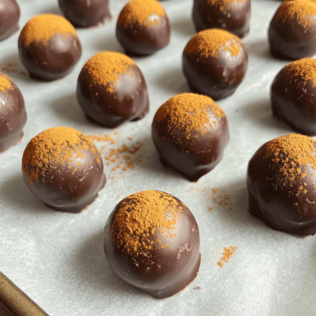 - 1 Tasse Kürbispüree aus der Dose - 1 Tasse Haferflocken - 1/2 Tasse Mandelbutter - 1/3 Tasse Kakaopulver - 1/4 Tasse Ahornsirup oder Honig - 1 Teelöffel Vanilleextrakt - 1 Teelöffel Kürbiskuchengewürz - Eine Prise Meersalz - 1/2 Tasse gehackte Zartbitterschokolade oder Schokoladenstückchen Um die Schokoladen-Kürbis-Energie-Trüffel zu machen, brauchst du frische und leckere Zutaten. Das Kürbispüree gibt den Trüffeln eine schöne Farbe und einen tollen Geschmack. Haferflocken bringen die perfekte Textur. Mandelbutter macht sie cremig und nussig. Kakaopulver fügt den schokoladigen Kick hinzu. Ahornsirup oder Honig süßen das Ganze. Zusätzlich geben Vanilleextrakt und Kürbiskuchengewürz den Trüffeln einen warmen und einladenden Geschmack. Meersalz hebt die Aromen hervor. Die gehackte Zartbitterschokolade sorgt für eine leckere Schicht und macht die Trüffel noch schokoladiger. Diese Zutaten sind einfach zu finden. Du kannst sie im Supermarkt kaufen oder online bestellen. Achte darauf, dass alles frisch ist. So schmecken die Trüffel am besten. Zuerst machen wir die Mischung. Nimm eine große Rührschüssel. Füge 1 Tasse Kürbispüree, 1 Tasse Mandelbutter, 1/4 Tasse Ahornsirup und 1 Teelöffel Vanilleextrakt hinzu. Rühre gut, bis alles glatt ist. Jetzt kommen die trockenen Zutaten. Füge 1 Tasse Haferflocken, 1/3 Tasse Kakaopulver, 1 Teelöffel Kürbiskuchengewürz und eine Prise Meersalz hinzu. Rühre weiter, bis alles gut vermischt ist. Warum ist Kühlen wichtig? Kühlen hilft der Mischung, fester zu werden. So lassen sich die Trüffel leichter formen. Wie lange sollte die Mischung kühlen? Stelle die Schüssel für etwa 30 Minuten in den Kühlschrank. Jetzt formen wir die Trüffel. Nimm kleine Portionen der Mischung. Rolle sie zu Bällchen, etwa 2,5 cm groß. Hast du Tipps zum leichteren Rollen? Du kannst deine Hände leicht anfeuchten. So bleibt die Mischung nicht kleben. Um Schokolade perfekt zu schmelzen, gibt es zwei Methoden: Mikrowelle oder Wasserbad. Beide haben ihre Vorzüge. - Mikrowelle: Dies ist schnell und einfach. Legen Sie die Schokolade in eine mikrowellengeeignete Schüssel. Erhitzen Sie sie in 20-Sekunden-Intervallen. Rühren Sie zwischen den Intervallen um. So verhindern Sie, dass die Schokolade anbrennt. - Wasserbad: Diese Methode ist langsamer, aber sicherer. Füllen Sie einen Topf mit Wasser und bringen Sie es zum Kochen. Stellen Sie eine Schüssel mit der Schokolade oben drauf. Rühren Sie, bis die Schokolade schmilzt. Die Konsistenz der Schokolade sollte glatt und glänzend sein. Wenn sie klumpig ist, wurde sie vielleicht zu schnell erhitzt oder war zu kalt. Um die Trüffel weiter anzupassen, können Sie Nüsse oder Trockenfrüchte hinzufügen. - Nüsse: Gehackte Mandeln oder Walnüsse geben einen tollen Crunch. Sie fügen auch gesunde Fette hinzu. - Trockenfrüchte: Rosinen oder Cranberries bringen eine süße Note. Sie sind eine großartige Ergänzung zu den würzigen Aromen des Kürbisses. Für den Geschmack können Sie mit den Gewürzen experimentieren. Fügen Sie mehr Zimt oder Muskatnuss hinzu, wenn Sie es würziger wollen. Die Art, wie Sie die Trüffel servieren, kann den Unterschied machen. - Serviervorschläge: Stellen Sie die Trüffel auf eine schöne Platte. Dies macht sie ansprechender. Sie können auch kleine Papiertütchen oder Schalen verwenden. - Garnierungen: Für einen besonderen Touch können Sie die Trüffel mit Kakaopulver oder gehackten Nüssen bestreuen. Dies sieht nicht nur gut aus, sondern fügt auch zusätzliche Textur hinzu. Die Präsentation macht das Essen der Trüffel zu einem besonderen Erlebnis. {{image_4}} Für vegane Schokoladen-Kürbis-Energie-Trüffel kannst du pflanzliche Butter verwenden. Diese Butter ersetzt die tierischen Fette. Du kannst auch alternative Süßungsmittel nutzen. Statt Honig kannst du Agavendicksaft oder Kokosblütenzucker nehmen. Diese Optionen halten das Rezept rein pflanzlich und lecker. Wenn du glutenfrei essen möchtest, wähle glutenfreie Haferflocken. Diese sind leicht erhältlich und schmecken gut. Du kannst auch andere glutenfreie Zutaten hinzufügen. Nüsse, Samen oder Trockenfrüchte passen gut dazu und sorgen für mehr Textur. Für einen besonderen Kick füge Chilis oder Espressopulver hinzu. Diese Zutaten geben den Trüffeln eine spannende Note. Du kannst auch andere Früchte kombinieren. Probier getrocknete Aprikosen oder Cranberries. Diese Variationen machen das Rezept einzigartig und spannend. Um die Schokoladen-Kürbis-Energie-Trüffel frisch zu halten, müssen Sie auf die Lagerbedingungen achten. Die ideale Temperatur liegt im Kühlschrank. Verwenden Sie einen luftdichten Behälter. So bleibt die Feuchtigkeit erhalten und die Trüffel werden nicht trocken. Bei Zimmertemperatur können sie schnell weich werden. Lagern Sie sie nicht direkt neben heißen Lebensmitteln. Die Trüffel bleiben im Kühlschrank etwa eine Woche frisch. Achten Sie auf den Geruch. Wenn sie schlecht riechen, sind sie nicht mehr gut. Auch die Farbe kann sich ändern. Wenn die Trüffel einen grauen Film zeigen, sollten Sie sie wegwerfen. Wenn Sie die Trüffel länger aufbewahren möchten, frieren Sie sie ein. Hier ist eine einfache Schritt-für-Schritt-Anleitung: 1. Lassen Sie die Trüffel zuerst im Kühlschrank fest werden. 2. Legen Sie sie auf ein Backblech und frieren Sie sie für 1-2 Stunden ein. 3. Nach dem Einfrieren können Sie die Trüffel in einen luftdichten Behälter geben. Zum Auftauen legen Sie die Trüffel einfach in den Kühlschrank. Lassen Sie sie dort für einige Stunden. Verwenden Sie die Trüffel dann wie gewohnt. Sie schmecken immer noch lecker! Die Vorbereitung dauert etwa 15 Minuten. Danach müssen die Trüffel 30 Minuten im Kühlschrank ruhen. Schließlich sollten Sie 15 bis 20 Minuten einplanen, um die Schokolade zu festigen. Insgesamt benötigen Sie also etwa eine Stunde. Ja, die Trüffel sind gesund. Sie enthalten Kürbispüree, das reich an Vitaminen ist. Haferflocken bieten Ballaststoffe. Mandelbutter liefert gesunde Fette, und Kakaopulver enthält Antioxidantien. Diese Zutaten machen die Trüffel nahrhaft und lecker. Ja, Sie können die Zutaten anpassen. Verwenden Sie Erdnussbutter statt Mandelbutter. Für Glutenfreiheit wählen Sie glutenfreie Haferflocken. Experimentieren Sie auch mit anderen Süßungsmitteln wie Agavensirup. Jede Änderung kann den Geschmack und die Textur leicht verändern. Das Rezept ergibt etwa 12 bis 15 Trüffel. Sie können die Größe der Bällchen anpassen. Kleinere Bällchen ergeben mehr Portionen. Diese Trüffel sind perfekt für einen Snack oder ein gesundes Dessert. Zusammenfassend haben wir ein einfaches Rezept für köstliche Schokoladen-Kürbis-Energie-Trüffel erstellt. Du brauchst Kürbispüree, Haferflocken, Mandelbutter und Gewürze. Nach dem Mischen und Kühlen formst du die Trüffel nach Belieben. Denke daran, die Trüffel gut zu lagern, damit sie frisch bleiben. Mit verschiedenen Variationen und Anpassungen kannst du die Trüffel nach deinem Geschmack gestalten. Lass deiner Kreativität freien Lauf und genieße den gesunden Snack!