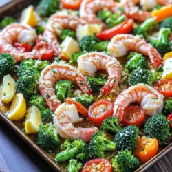- 450 g große Garnelen, geschält und entdarmt - 200 g Brokkoli-Röschen - 150 g Paprika, in Streifen geschnitten (rote und gelbe für mehr Farbe) - 150 g Kirschtomaten, halbiert Du brauchst frische Zutaten für den besten Geschmack. Die Garnelen sorgen für eine zarte und saftige Basis. Brokkoli bringt eine knackige Textur, während Paprika und Kirschtomaten Farbe und Süße hinzufügen. Die Mischung aus diesen Zutaten ergibt eine ausgewogene Mahlzeit. - 60 ml Olivenöl - 4 Knoblauchzehen, fein gehackt - 50 g geriebener Parmesan - 1 Teelöffel italienische Gewürzmischung - 1/2 Teelöffel rote Pfefferflocken (optional für Schärfe) - Salz und Pfeffer nach Geschmack Olivenöl ist wichtig für den Geschmack und die Konsistenz. Der Knoblauch gibt ein tolles Aroma. Parmesan fügt eine salzige, reichhaltige Note hinzu. Die italienische Gewürzmischung bringt die Aromen zusammen, und die roten Pfefferflocken geben einen kleinen Kick, wenn du es magst. Achte darauf, die Gewürze gut zu mischen, um alle Aromen gleichmäßig zu verteilen. - Frische Petersilie, gehackt zur Garnierung - Zitronenschnitze Frische Petersilie bringt Farbe in das Gericht. Sie fügt auch einen frischen Geschmack hinzu. Zitronenschnitze sind perfekt, um etwas Säure hinzuzufügen. So kannst du den Geschmack der Garnelen und des Gemüses noch verstärken. Heize deinen Ofen auf 220°C vor. Dies ist wichtig, damit die Garnelen und das Gemüse gleichmäßig gar werden. Während der Ofen heizt, bereite die Zutaten vor. Wasche den Brokkoli und schneide ihn in kleine Röschen. Die Paprika schneidest du in dünne Streifen, um mehr Farbe ins Gericht zu bringen. Halbiere die Kirschtomaten. In einer großen Schüssel mischst du die Garnelen, den Brokkoli, die Paprika und die Kirschtomaten. In einer kleinen Schüssel vermengst du das Olivenöl mit dem fein gehackten Knoblauch, der italienischen Gewürzmischung, den roten Pfefferflocken, Salz und Pfeffer. Gieße diese Mischung über die Garnelen und das Gemüse und rühre alles gut um. So wird jedes Stück gleichmäßig gewürzt. Verteile die Garnelen und das Gemüse gleichmäßig auf einem großen Backblech, das du mit Backpapier ausgelegt hast. Achte darauf, dass alles in einer einzigen Schicht liegt. Streue dann den geriebenen Parmesan großzügig über die Mischung. Backe das Ganze im vorgeheizten Ofen für etwa 12 bis 15 Minuten. Die Garnelen sind fertig, wenn sie rosa und durchgegart sind. Das Gemüse sollte zart, aber noch knackig sein. Nach dem Backen nimm das Blech aus dem Ofen und garniere alles mit frisch gehackter Petersilie. Für die perfekten Garnelen ist die Garzeit wichtig. Backen Sie die Garnelen bei 220°C. Die optimale Garzeit beträgt 12 bis 15 Minuten. Achten Sie darauf, dass die Garnelen rosa und durchgegart sind. Überbacken Sie sie nicht, da sie sonst zäh werden. Sie können viele Gemüsesorten verwenden. Brokkoli ist lecker, aber auch Zucchini oder Spargel passen gut. Kirschtomaten bringen Süße. Probieren Sie auch Blumenkohl oder Karotten. Sie geben dem Gericht Farbe und Geschmack. Passen Sie die Gewürze nach Ihrem Geschmack an. Mögen Sie es schärfer? Fügen Sie mehr rote Pfefferflocken hinzu. Für einen anderen Geschmack nutzen Sie Paprika oder Kreuzkümmel. Experimentieren Sie mit frischen Kräutern wie Basilikum oder Oregano für mehr Aroma. {{image_4}} Um Ihrem Gericht einen mediterranen Twist zu geben, fügen Sie einige Oliven hinzu. Schwarze oder grüne Oliven bringen einen salzigen, herzhaften Geschmack. Feta-Käse passt auch gut. Zerbröseln Sie ihn einfach über die Garnelen und das Gemüse vor dem Backen. Diese Zutaten bringen mehr Tiefe und Textur in Ihr Gericht. Wenn Sie eine Low-Carb-Version suchen, ersetzen Sie den Brokkoli durch Blumenkohl oder Zucchini. Diese Gemüsesorten haben weniger Kohlenhydrate und passen gut zu den Garnelen. Sie behalten auch den Geschmack und die Textur, die Sie lieben. Achten Sie darauf, die Stücke gleich groß zu schneiden, damit sie gleichmäßig garen. Für glutenfreie oder milchfreie Diäten können Sie den Parmesan weglassen oder durch eine pflanzliche Alternative ersetzen. Glutenfreie Gewürze und Öle sind ebenfalls wichtig. Achten Sie darauf, dass alle Zutaten, die Sie verwenden, glutenfrei sind. So können alle Gäste Ihr Gericht genießen, ohne sich Sorgen zu machen. Bewahren Sie Reste in einem luftdichten Behälter auf. Lagern Sie das Gericht im Kühlschrank. Es bleibt dort bis zu drei Tage frisch. Stellen Sie sicher, dass die Reste abgekühlt sind, bevor Sie sie einpacken. So bleibt der Geschmack erhalten. Um das Gericht einzufrieren, lassen Sie es vollständig abkühlen. Füllen Sie die Mischung in einen gefrierfesten Behälter. Achten Sie darauf, so viel Luft wie möglich zu entfernen. Beschriften Sie den Behälter mit Datum und Inhalt. Das Gericht bleibt bis zu drei Monate tiefgefroren. Zum Aufwärmen nehmen Sie die Reste aus dem Kühlschrank oder Gefrierfach. Wenn gefroren, lassen Sie sie zuerst über Nacht im Kühlschrank auftauen. Zum Aufwärmen heizen Sie den Ofen auf 180°C vor. Legen Sie die Reste auf ein Backblech und backen Sie sie für 10-15 Minuten. So bleibt das Gericht saftig und lecker. Die empfohlene Backzeit für die Garnelen beträgt etwa 12 bis 15 Minuten. Sie sollten rosa und gut durchgegart sein. Wenn sie zu lange im Ofen sind, können sie trocken werden. Achten Sie auf die Farbe und Konsistenz. Ja, gefrorene Garnelen sind perfekt für dieses Rezept. Lassen Sie sie zuerst im Kühlschrank auftauen oder tauen Sie sie in kaltem Wasser auf. Trocknen Sie die Garnelen danach gut ab, bevor Sie sie mit dem Gemüse vermengen. So bleibt das Gericht saftig. Wenn Sie keinen Parmesan mögen oder benötigen, gibt es viele Alternativen. Feta-Käse bringt einen salzigen Geschmack. Veganer Käse ist auch eine gute Wahl. Sie können auch einfach geröstete Nüsse oder Hefeflocken verwenden, um einen käsigen Geschmack zu erzielen. In diesem Blogbeitrag haben wir ein einfaches Rezept für gebackene Garnelen zubereitet. Wir haben die Hauptzutaten wie Garnelen, Brokkoli und Paprika sowie die wichtigen Gewürze besprochen. Außerdem gab es viele Tipps, um perfektes Gemüse und Garnelen zu erhalten. Unterschiede in den Variationen machen das Gericht noch spannender. Ob für Allergiker oder Low-Carb-Liebhaber, es gibt eine passende Option. Zuletzt haben wir die besten Lager- und Aufwärmmethoden aufgezeigt. Dieses Gericht bringt frische Aromen und schnellen Genuss auf den Tisch. Probier es aus!
