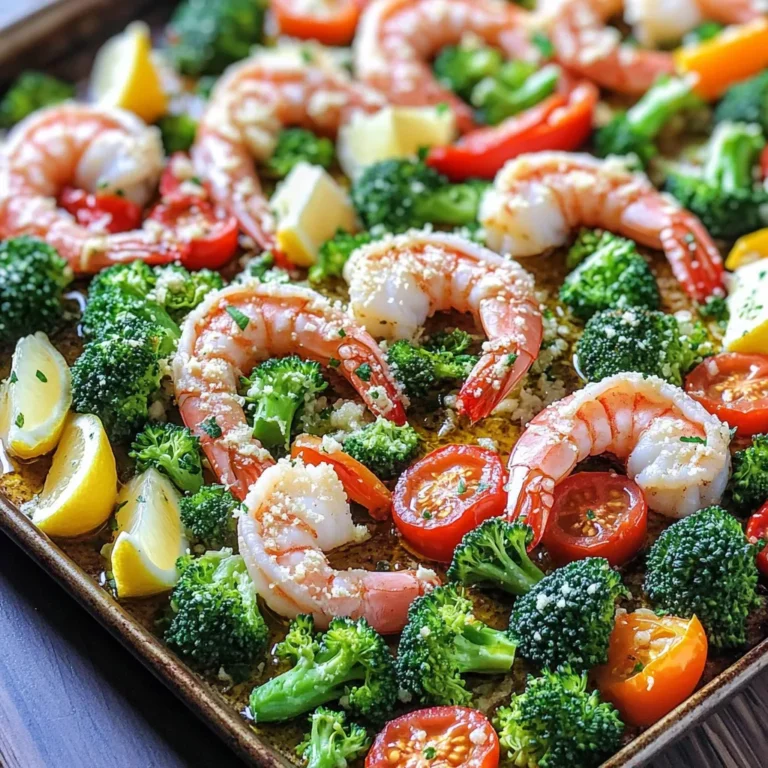- 450 g große Garnelen, geschält und entdarmt - 200 g Brokkoli-Röschen - 150 g Paprika, in Streifen geschnitten (rote und gelbe für mehr Farbe) - 150 g Kirschtomaten, halbiert Du brauchst frische Zutaten für den besten Geschmack. Die Garnelen sorgen für eine zarte und saftige Basis. Brokkoli bringt eine knackige Textur, während Paprika und Kirschtomaten Farbe und Süße hinzufügen. Die Mischung aus diesen Zutaten ergibt eine ausgewogene Mahlzeit. - 60 ml Olivenöl - 4 Knoblauchzehen, fein gehackt - 50 g geriebener Parmesan - 1 Teelöffel italienische Gewürzmischung - 1/2 Teelöffel rote Pfefferflocken (optional für Schärfe) - Salz und Pfeffer nach Geschmack Olivenöl ist wichtig für den Geschmack und die Konsistenz. Der Knoblauch gibt ein tolles Aroma. Parmesan fügt eine salzige, reichhaltige Note hinzu. Die italienische Gewürzmischung bringt die Aromen zusammen, und die roten Pfefferflocken geben einen kleinen Kick, wenn du es magst. Achte darauf, die Gewürze gut zu mischen, um alle Aromen gleichmäßig zu verteilen. - Frische Petersilie, gehackt zur Garnierung - Zitronenschnitze Frische Petersilie bringt Farbe in das Gericht. Sie fügt auch einen frischen Geschmack hinzu. Zitronenschnitze sind perfekt, um etwas Säure hinzuzufügen. So kannst du den Geschmack der Garnelen und des Gemüses noch verstärken. Heize deinen Ofen auf 220°C vor. Dies ist wichtig, damit die Garnelen und das Gemüse gleichmäßig gar werden. Während der Ofen heizt, bereite die Zutaten vor. Wasche den Brokkoli und schneide ihn in kleine Röschen. Die Paprika schneidest du in dünne Streifen, um mehr Farbe ins Gericht zu bringen. Halbiere die Kirschtomaten. In einer großen Schüssel mischst du die Garnelen, den Brokkoli, die Paprika und die Kirschtomaten. In einer kleinen Schüssel vermengst du das Olivenöl mit dem fein gehackten Knoblauch, der italienischen Gewürzmischung, den roten Pfefferflocken, Salz und Pfeffer. Gieße diese Mischung über die Garnelen und das Gemüse und rühre alles gut um. So wird jedes Stück gleichmäßig gewürzt. Verteile die Garnelen und das Gemüse gleichmäßig auf einem großen Backblech, das du mit Backpapier ausgelegt hast. Achte darauf, dass alles in einer einzigen Schicht liegt. Streue dann den geriebenen Parmesan großzügig über die Mischung. Backe das Ganze im vorgeheizten Ofen für etwa 12 bis 15 Minuten. Die Garnelen sind fertig, wenn sie rosa und durchgegart sind. Das Gemüse sollte zart, aber noch knackig sein. Nach dem Backen nimm das Blech aus dem Ofen und garniere alles mit frisch gehackter Petersilie. Für die perfekten Garnelen ist die Garzeit wichtig. Backen Sie die Garnelen bei 220°C. Die optimale Garzeit beträgt 12 bis 15 Minuten. Achten Sie darauf, dass die Garnelen rosa und durchgegart sind. Überbacken Sie sie nicht, da sie sonst zäh werden. Sie können viele Gemüsesorten verwenden. Brokkoli ist lecker, aber auch Zucchini oder Spargel passen gut. Kirschtomaten bringen Süße. Probieren Sie auch Blumenkohl oder Karotten. Sie geben dem Gericht Farbe und Geschmack. Passen Sie die Gewürze nach Ihrem Geschmack an. Mögen Sie es schärfer? Fügen Sie mehr rote Pfefferflocken hinzu. Für einen anderen Geschmack nutzen Sie Paprika oder Kreuzkümmel. Experimentieren Sie mit frischen Kräutern wie Basilikum oder Oregano für mehr Aroma. {{image_4}} Um Ihrem Gericht einen mediterranen Twist zu geben, fügen Sie einige Oliven hinzu. Schwarze oder grüne Oliven bringen einen salzigen, herzhaften Geschmack. Feta-Käse passt auch gut. Zerbröseln Sie ihn einfach über die Garnelen und das Gemüse vor dem Backen. Diese Zutaten bringen mehr Tiefe und Textur in Ihr Gericht. Wenn Sie eine Low-Carb-Version suchen, ersetzen Sie den Brokkoli durch Blumenkohl oder Zucchini. Diese Gemüsesorten haben weniger Kohlenhydrate und passen gut zu den Garnelen. Sie behalten auch den Geschmack und die Textur, die Sie lieben. Achten Sie darauf, die Stücke gleich groß zu schneiden, damit sie gleichmäßig garen. Für glutenfreie oder milchfreie Diäten können Sie den Parmesan weglassen oder durch eine pflanzliche Alternative ersetzen. Glutenfreie Gewürze und Öle sind ebenfalls wichtig. Achten Sie darauf, dass alle Zutaten, die Sie verwenden, glutenfrei sind. So können alle Gäste Ihr Gericht genießen, ohne sich Sorgen zu machen. Bewahren Sie Reste in einem luftdichten Behälter auf. Lagern Sie das Gericht im Kühlschrank. Es bleibt dort bis zu drei Tage frisch. Stellen Sie sicher, dass die Reste abgekühlt sind, bevor Sie sie einpacken. So bleibt der Geschmack erhalten. Um das Gericht einzufrieren, lassen Sie es vollständig abkühlen. Füllen Sie die Mischung in einen gefrierfesten Behälter. Achten Sie darauf, so viel Luft wie möglich zu entfernen. Beschriften Sie den Behälter mit Datum und Inhalt. Das Gericht bleibt bis zu drei Monate tiefgefroren. Zum Aufwärmen nehmen Sie die Reste aus dem Kühlschrank oder Gefrierfach. Wenn gefroren, lassen Sie sie zuerst über Nacht im Kühlschrank auftauen. Zum Aufwärmen heizen Sie den Ofen auf 180°C vor. Legen Sie die Reste auf ein Backblech und backen Sie sie für 10-15 Minuten. So bleibt das Gericht saftig und lecker. Die empfohlene Backzeit für die Garnelen beträgt etwa 12 bis 15 Minuten. Sie sollten rosa und gut durchgegart sein. Wenn sie zu lange im Ofen sind, können sie trocken werden. Achten Sie auf die Farbe und Konsistenz. Ja, gefrorene Garnelen sind perfekt für dieses Rezept. Lassen Sie sie zuerst im Kühlschrank auftauen oder tauen Sie sie in kaltem Wasser auf. Trocknen Sie die Garnelen danach gut ab, bevor Sie sie mit dem Gemüse vermengen. So bleibt das Gericht saftig. Wenn Sie keinen Parmesan mögen oder benötigen, gibt es viele Alternativen. Feta-Käse bringt einen salzigen Geschmack. Veganer Käse ist auch eine gute Wahl. Sie können auch einfach geröstete Nüsse oder Hefeflocken verwenden, um einen käsigen Geschmack zu erzielen. In diesem Blogbeitrag haben wir ein einfaches Rezept für gebackene Garnelen zubereitet. Wir haben die Hauptzutaten wie Garnelen, Brokkoli und Paprika sowie die wichtigen Gewürze besprochen. Außerdem gab es viele Tipps, um perfektes Gemüse und Garnelen zu erhalten. Unterschiede in den Variationen machen das Gericht noch spannender. Ob für Allergiker oder Low-Carb-Liebhaber, es gibt eine passende Option. Zuletzt haben wir die besten Lager- und Aufwärmmethoden aufgezeigt. Dieses Gericht bringt frische Aromen und schnellen Genuss auf den Tisch. Probier es aus!