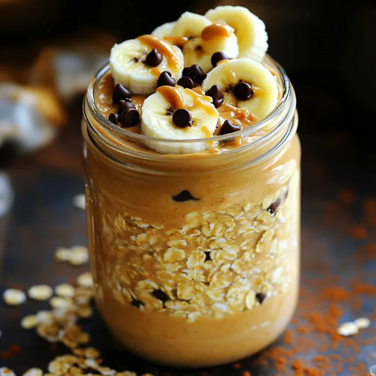 - 1/2 Tasse Haferflocken (zarte) - 1 Tasse ungesüßte Mandelmilch (oder Milch deiner Wahl) - 2 Esslöffel cremige Erdnussbutter - 1 Esslöffel Ahornsirup (oder Honig) - 1 Teelöffel Vanilleextrakt - 1/2 Teelöffel Zimt - 1 Esslöffel Chiasamen - 1/4 Tasse Mini-Schokoladenstückchen (optional) - Prise Salz Diese Zutaten machen die Grundlage für meine Erdnussbutter Keksteig Übernacht Haferflocken. Die Haferflocken sind die Basis. Sie geben dir Ballaststoffe und machen satt. Die Mandelmilch sorgt für eine cremige Textur. Wenn du eine andere Milch magst, ist das auch in Ordnung. Die cremige Erdnussbutter bringt den Geschmack und die Energie. Ahornsirup oder Honig gibt die süße Note. Vanilleextrakt fügt ein schönes Aroma hinzu. Zimt bringt die Wärme und Harmonie. Chiasamen sind toll für die Konsistenz und die Nährstoffe. Die Mini-Schokoladenstückchen sind ein wunderbares Extra. Sie machen das Frühstück noch schmackhafter. Du kannst sie auch weglassen, wenn du magst. Eine Prise Salz hebt den Geschmack aller Zutaten hervor. - Geschnittene Bananen - Zusätzliche Erdnussbutter - Weitere Schokoladenstückchen - Gehackte Nüsse oder ganze Erdnüsse Die optionalen Toppings machen dein Gericht noch besser. Geschnittene Bananen bringen Frische und zusätzliche Süße. Ein Klecks zusätzliche Erdnussbutter macht alles noch cremiger. Mehr Schokoladenstückchen sind immer eine gute Idee für Schokoladenliebhaber. Gehackte Nüsse oder ganze Erdnüsse geben Knusprigkeit und Textur. Mit diesen Zutaten und Toppings kannst du deine Erdnussbutter Keksteig Übernacht Haferflocken nach deinem Geschmack anpassen. Um die Mischung zu machen, nimm eine mittelgroße Schüssel oder ein Einmachglas. Füge die folgenden Zutaten hinzu: - 1/2 Tasse Haferflocken (zarte) - 1 Tasse ungesüßte Mandelmilch (oder Milch deiner Wahl) - 2 Esslöffel cremige Erdnussbutter - 1 Esslöffel Ahornsirup (oder Honig) - 1 Teelöffel Vanilleextrakt - 1/2 Teelöffel Zimt - 1 Esslöffel Chiasamen - Prise Salz Rühre alles gut um. Achte darauf, dass sich die Haferflocken gleichmäßig mit den Flüssigkeiten vermischen. Das ist wichtig für den Geschmack. Decke die Schüssel oder das Glas ab, wenn die Mischung fertig ist. Stelle es dann für mindestens 4 Stunden oder über Nacht in den Kühlschrank. Diese Zeit gibt den Haferflocken die Chance, die Flüssigkeit aufzunehmen und die Chiasamen quellen zu lassen. So wird deine Mischung schön cremig. Am nächsten Morgen nimm die Mischung aus dem Kühlschrank. Rühre die Haferflocken erneut um. Wenn du eine cremigere Konsistenz möchtest, füge etwas mehr Mandelmilch hinzu. Serviere die Haferflocken kalt. Garniere sie nach Belieben mit: - Geschnittenen Bananen - Zusätzlicher Erdnussbutter - Mini-Schokoladenstückchen So machst du dein Frühstück nicht nur lecker, sondern auch schön anzusehen. Um die perfekte Konsistenz deiner Erdnussbutter Keksteig Übernacht Haferflocken zu erreichen, kannst du die Flüssigkeitsmenge anpassen. Wenn du es cremiger magst, füge mehr Mandelmilch hinzu. Für eine dickere Mischung sind Chiasamen ideal. Diese kleinen Samen quellen auf und machen deine Haferflocken schön dick. Um deine Übernacht Haferflocken richtig zu lagern, stelle sicher, dass du sie in einem luftdichten Behälter aufbewahrst. So bleibt alles frisch und lecker. Im Kühlschrank halten sie sich bis zu fünf Tage. Du kannst sie also gut im Voraus zubereiten. Für die ideale Portionsgröße reicht eine Tasse für eine Person. Wenn du viele Gäste hast, verdopple das Rezept. Dazu passen Snacks wie frisches Obst oder Nüsse. Ein Glas Milch oder ein Smoothie sind tolle Getränke dazu. {{image_4}} Du kannst deine Haferflocken nach deinem Geschmack anpassen. Wenn du Kokos magst, probiere Kokosmilch statt Mandelmilch. Diese Milch macht das Ganze cremig und gibt einen tollen Geschmack. Wenn du Erdnussbutter nicht magst, tausche sie gegen Mandel- oder Cashewbutter aus. Diese Nussbutter sind lecker und sorgen für einen anderen Twist in deinem Rezept. Um deine Overnight Oats noch gesünder zu machen, füge Proteinpulver hinzu. Das macht dein Frühstück nahrhafter und hält dich länger satt. Du kannst auch frische Früchte verwenden, statt Schokoladenstückchen. Bananen, Beeren oder sogar Äpfel bringen Frische und Süße in dein Gericht. Wenn du deinen Zuckerkonsum senken möchtest, versuche Agavensirup oder Stevia. Diese sind süß, haben aber weniger Kalorien als Honig oder Ahornsirup. So kannst du deine Haferflocken süß genießen, ohne ein schlechtes Gewissen zu haben. Eine Portion dieser Erdnussbutter Keksteig Übernacht Haferflocken hat etwa 400 Kalorien. Diese Menge gibt dir einen guten Energieschub für den Tag. Die Hauptbestandteile teilen sich so auf: - Kohlenhydrate: 50 g - Fette: 16 g - Proteine: 12 g Die Haferflocken liefern gesunde Kohlenhydrate. Die Erdnussbutter bringt gesunde Fette und Proteine. Diese Mischung hilft dir, länger satt zu bleiben. Die Hauptzutaten haben viele Nährstoffe. Haferflocken sind reich an Ballaststoffen. Sie unterstützen die Verdauung und sind gut für das Herz. Erdnussbutter enthält Vitamin E und Magnesium. Diese Nährstoffe stärken dein Immunsystem. Chiasamen sind kleine Kraftpakete. Sie sind voller Omega-3-Fettsäuren und Antioxidantien. Diese Stoffe helfen, Entzündungen zu reduzieren und die Gesundheit zu fördern. Um ein ausgewogenes Frühstück zu genießen, kombiniere die Haferflocken mit frischem Obst. Geschnittene Bananen oder Beeren passen perfekt dazu. Du kannst auch Joghurt dazugeben für extra Proteine und Probiotika. Wenn du spezielle diätetische Bedürfnisse hast, passe die Zutaten einfach an. Nutze pflanzliche Milch für eine vegane Option. Ersetze den Ahornsirup durch eine kalorienärmere Süße, wenn nötig. So bleibt dein Frühstück lecker und gesund. Die Erdnussbutter Keksteig Übernacht Haferflocken sind im Kühlschrank gut für 3 bis 5 Tage haltbar. Achte darauf, sie in einem luftdichten Behälter zu lagern. So bleiben sie frisch und lecker. Es ist wichtig, die Haferflocken gut abzudecken, damit sie nicht austrocknen. Überprüfe vor dem Essen immer den Geruch und das Aussehen. Wenn sie seltsam riechen oder aussehen, ist es besser, sie wegzuwerfen. Ja, du kannst diese Haferflocken leicht vegan machen. Verwende einfach ungesüßte Mandelmilch oder eine andere pflanzliche Milch. Statt Honig kannst du Ahornsirup oder Agavensirup verwenden. Achte darauf, dass die Schokoladenstückchen milchfrei sind, wenn du sie hinzufügst. Mit diesen einfachen Änderungen wird das Rezept perfekt für vegane Ernährung. Ja, du kannst die Haferflocken auch warm genießen. Um sie warm zu machen, erwärme die Mischung einfach in einem Topf oder in der Mikrowelle. Füge dabei ein wenig mehr Mandelmilch hinzu, um die Konsistenz zu verbessern. Serviere sie dann sofort. Du kannst auch frisches Obst oder Nüsse hinzufügen, um den Geschmack zu variieren. Wenn du keine Chiasamen hast, gibt es viele Alternativen. Du kannst Leinsamen verwenden, die ähnlich funktionieren. Auch Hanfsamen sind eine gute Wahl. Wenn du etwas anderes probieren möchtest, kannst du auch einfach mehr Haferflocken hinzufügen. So bleibt die Mischung dick und lecker. Die Übernacht-Haferflocken sind einfach und lecker. Du hast gelernt, welche Zutaten du brauchst und wie du sie zubereitest. Die Tipps sorgen dafür, dass du die perfekte Konsistenz bekommst und die Haferflocken lange frisch bleiben. Variationen erlauben dir, die Rezepturen nach deinem Geschmack anzupassen. Denk daran, die Nährstoffe im Blick zu behalten, um gesund zu bleiben. Mit diesem Wissen kannst du jetzt kreative, schmackhafte und gesunde Frühstücke zubereiten. Lass dich von deinen Ideen leiten und genieße jede Portion!