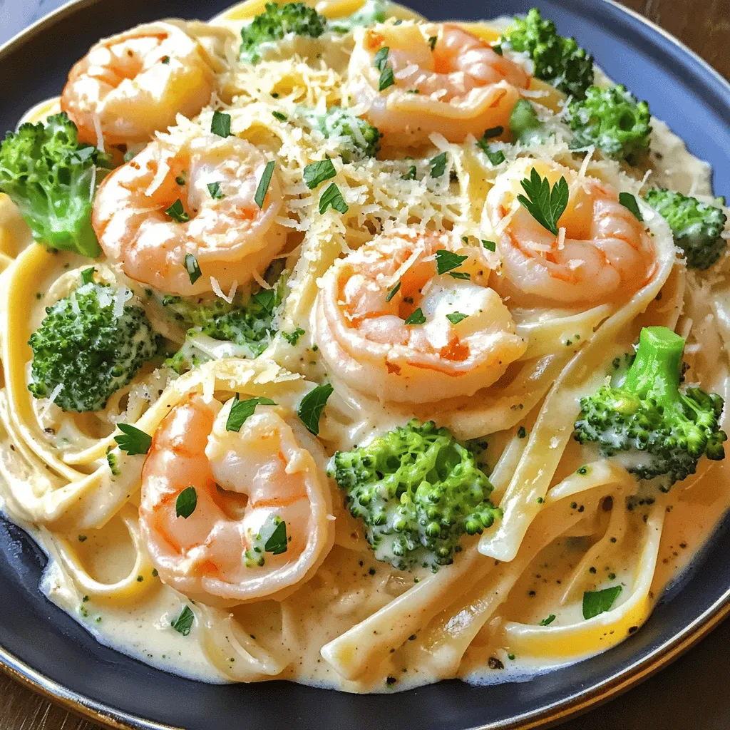 Um ein köstliches Gericht zu zaubern, brauchen Sie folgende Hauptzutaten: - 340 g Fettuccine-Nudeln - 450 g große Garnelen, geschält und entdarmt - 3 Esslöffel Cajun-Gewürz - 3 Esslöffel Olivenöl - 4 Knoblauchzehen, fein gehackt - 240 ml Schlagsahne - 100 g frisch geriebener Parmesan-Käse - 150 g Brokkoliröschen - Salz und Pfeffer nach Geschmack - Frische Petersilie, gehackt (zum Garnieren) Diese Zutaten bringen den vollen Geschmack in Ihr Gericht. Die Garnelen sind die Stars. Das Cajun-Gewürz gibt den perfekten Kick. Ich empfehle, frische Garnelen von örtlichen Fischmärkten zu kaufen. Frische Zutaten machen einen großen Unterschied. Für die Fettuccine sind Marken wie De Cecco oder Barilla sehr gut. Achten Sie auch auf hochwertigen Parmesan-Käse. Parmigiano-Reggiano hat den besten Geschmack. Verwenden Sie für das Cajun-Gewürz eine Marke, die keine künstlichen Zusatzstoffe hat. Hier sind einige wichtige Nährstoffangaben für eine Portion: - Kalorien: 550 - Fett: 25 g - Kohlenhydrate: 50 g - Eiweiß: 30 g Diese Angaben können je nach Zutaten und Portionsgröße variieren. Das Gericht ist reich an Proteinen dank der Garnelen. Die Fette stammen aus der Sahne und dem Olivenöl. Es ist eine nahrhafte, aber auch reichhaltige Mahlzeit. Zuerst bringst du einen großen Topf mit gesalzenem Wasser zum Kochen. Gib die Fettuccine-Nudeln hinein. Koche sie nach den Anweisungen auf der Verpackung, bis sie al dente sind. In den letzten drei Minuten der Kochzeit füge die Brokkoliröschen hinzu. Das gibt dem Gemüse einen schönen Biss. Nach dem Kochen gießt du die Nudeln und den Brokkoli ab. Bewahre jedoch 120 ml des Nudelwassers auf. Nimm eine Schüssel und gib die geschälten Garnelen hinein. Streue das Cajun-Gewürz darüber. Mische alles gut, bis die Garnelen gleichmäßig bedeckt sind. Das Gewürz gibt den Garnelen einen tollen Geschmack. Erhitze in einer großen Pfanne das Olivenöl bei mittlerer Hitze. Lege die gewürzten Garnelen in die Pfanne und brate sie 2-3 Minuten pro Seite. Sie sind fertig, wenn sie rosa und opak sind. Nimm sie aus der Pfanne und lege sie beiseite. In derselben Pfanne, in der du die Garnelen gebraten hast, füge die fein gehackten Knoblauchzehen hinzu. Brate den Knoblauch für etwa eine Minute. Er wird gut duften, wenn er fertig ist. Jetzt kommt die Schlagsahne dazu. Schabe dabei die braunen Stücke am Boden der Pfanne ab. Lasse die Mischung sanft zum Simmern bringen. Füge den frisch geriebenen Parmesan-Käse hinzu. Rühre, bis er schmilzt und die Sauce glatt wird. Wenn die Sauce zu dick ist, füge nach und nach das aufbewahrte Nudelwasser hinzu. Gib die gebratenen Garnelen zurück in die Pfanne. Füge auch die gekochten Fettuccine und den Brokkoli hinzu. Mische alles vorsichtig, damit die cremige Sauce gleichmäßig verteilt ist. Schmecke die Mischung mit Salz und Pfeffer ab. Das sorgt für den perfekten Geschmack. Serviere die cremige Cajun Garnelen Alfredo in schönen Schalen. Garniere jede Portion mit gehackter frischer Petersilie. Das gibt einen tollen Farbtupfer und sieht lecker aus. Du kannst auch etwas mehr Parmesan obendrauf streuen, wenn du magst. Um die besten Garnelen zu braten, achte auf die Hitze. Erhitze das Olivenöl in einer großen Pfanne bei mittlerer Hitze. Die Garnelen brauchen nur 2-3 Minuten pro Seite. Wenn sie rosa und opak sind, sind sie fertig. Überfülle die Pfanne nicht. Das verhindert, dass sie gleichmäßig garen. Lass sie auch nicht zu lange in der Pfanne, sonst werden sie gummiartig. Du kannst die Schärfe nach deinem Geschmack anpassen. Für eine mildere Version reduziere die Menge an Cajun-Gewürz. Füge stattdessen etwas Paprika oder milden Pfeffer hinzu. Wenn du es schärfer magst, kannst du etwas Cayennepfeffer oder frische Chilischoten hinzufügen. So findest du die perfekte Balance für deine Familie und Freunde. Die Konsistenz der Sauce ist wichtig für das gesamte Gericht. Wenn die Sauce zu dick ist, füge nach und nach das aufbewahrte Nudelwasser hinzu. Das Wasser bringt die gewünschte Cremigkeit. Rühre gut um, damit alles gut vermischt ist. Wenn die Sauce zu dünn ist, lasse sie einfach einige Minuten köcheln, bis sie dicker wird. Achte darauf, dass die Sauce schön glatt bleibt, bevor du alles kombinierst. {{image_4}} Wenn Sie eine vegetarische Version zubereiten möchten, ersetzen Sie die Garnelen. Verwenden Sie stattdessen gebratene Pilze oder Tofu. Diese geben einen tollen Geschmack und eine ähnliche Textur. Würzen Sie die Pilze mit Cajun-Gewürz, um das Aroma beizubehalten. So bleibt das Gericht lecker und spannend. Für Allergiker gibt es viele Alternativen. Wenn Sie Milchprodukte meiden, nutzen Sie pflanzliche Sahne. Kokosnusscreme funktioniert gut und gibt eine süße Note. Verwenden Sie glutenfreie Fettuccine, wenn Sie Gluten meiden. Achten Sie auf die Gewürze, um sicherzustellen, dass sie keine Allergene enthalten. Sie können das Gemüse nach Belieben anpassen. Zucchini oder Paprika passen gut in die Sauce. Auch Spinat ist eine tolle Ergänzung. Fügen Sie das Gemüse in den letzten Minuten des Kochens hinzu, damit es frisch und knackig bleibt. Experimentieren Sie mit verschiedenen Gemüsesorten, um neue Geschmäcker zu entdecken! Um die Reste deiner cremigen Cajun Garnelen Alfredo gut zu lagern, fülle sie in einen luftdichten Behälter. Achte darauf, dass die Mischung abgekühlt ist, bevor du den Behälter schließt. So bleiben die Aromen frisch. Wenn du die Reste in einer Schüssel aufbewahrst, lege ein Stück Frischhaltefolie direkt auf die Oberfläche der Nudeln. Das verhindert, dass sich eine harte Schicht bildet. Um die Reste wieder aufzuwärmen, empfehle ich die Mikrowelle oder den Herd. Wenn du die Mikrowelle verwendest, stelle die Leistung auf mittel und decke die Schüssel ab. Das hilft, die Feuchtigkeit zu halten. Rühre zwischendurch um, um eine gleichmäßige Erwärmung zu erreichen. Wenn du den Herd nutzt, erwärme die Reste in einer Pfanne bei niedriger Hitze. Füge einen Schuss Wasser oder Sahne hinzu, um die Sauce geschmeidig zu halten. Im Kühlschrank hält sich die Cajun Garnelen Alfredo für etwa 3 bis 4 Tage. Achte darauf, sie in einem gut verschlossenen Behälter zu lagern. Im Gefrierschrank kannst du die Reste bis zu 2 Monate aufbewahren. Stelle sicher, dass du die Mischung in portionierten Behältern einfrierst. So kannst du sie leichter wieder aufwärmen. Beachte, dass die Garnelen beim Einfrieren etwas an Textur verlieren können. Um die Sauce cremiger zu machen, können Sie mehr Schlagsahne hinzufügen. Wenn die Sauce zu dick ist, verwenden Sie etwas Nudelwasser. Es hat Stärke, die hilft, die Sauce zu binden. Ein anderer Trick ist, mehr Parmesan zu verwenden. Er schmilzt gut und macht die Sauce reichhaltiger. Ja, Sie können Fettuccine durch andere Nudeln ersetzen. Penne oder Linguine sind gute Alternativen. Diese Nudeln fangen die Sauce gut auf. Es ist wichtig, die Kochzeit der neuen Nudelsorte zu beachten. Achten Sie darauf, sie al dente zu kochen. Zu Cajun Garnelen Alfredo passen viele Beilagen gut. Ein frischer grüner Salat ist eine leichte Wahl. Auch geröstetes Gemüse oder Knoblauchbrot sind lecker. Reis kann ebenfalls eine gute Beilage sein, um die Sauce aufzusaugen. Ja, dieses Rezept ist gut für Meal Prep. Sie können die Garnelen und die Sauce im Voraus zubereiten. Bewahren Sie sie in luftdichten Behältern im Kühlschrank auf. Die Fettuccine können Sie separat lagern. So bleibt alles frisch und lecker. In diesem Blogbeitrag haben wir gemeinsam das Rezept für Cremige Cajun Garnelen Alfredo erkundet. Wir haben die Hauptzutaten und ihre Nährstoffangaben besprochen sowie hilfreiche Tipps für das perfekte Garnieren gegeben. Variationen für Vegetarier und Allergiker zeigen, wie flexibel dieses Gericht ist. Zum Schluss haben wir wichtige Aufbewahrungsinformationen geteilt. Du kannst dieses Rezept leicht anpassen und genießen. Probiere es aus und erlebe die köstlichen Aromen selbst!