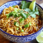 Für die würzigen Sesam-Knoblauch-Nudeln benötigst du: - 225 g Spaghetti oder Reisnudeln - 3 Esslöffel Sesamöl - 4 Knoblauchzehen, fein gehackt - 1 Esslöffel Ingwer, gerieben - 2 Esslöffel Sojasauce - 1 Esslöffel Sriracha (oder mehr, falls du es schärfer magst) - 1 Esslöffel Reisessig - 1 Esslöffel brauner Zucker - 2 Frühlingszwiebeln, in feine Ringe geschnitten - 2 Esslöffel Sesamsamen - Frischer Koriander, zur Garnitur - Salz, nach Geschmack Diese Zutaten bilden die Basis für den vollen Geschmack. Sie kombinieren sich perfekt und sorgen für ein leckeres Gericht. Du kannst die Spaghetti leicht durch Reisnudeln ersetzen. Reisnudeln sind glutenfrei und haben eine zarte Textur. Sie nehmen die Aromen der Sauce gut auf. Auch Zucchininudeln sind eine tolle Option, wenn du etwas Leichteres möchtest. Sie bieten einen frischen Geschmack und sind kalorienarm. Die Mischung aus Sojasauce, Sriracha, und Reisessig bringt die Nudeln auf ein neues Level. Die Sojasauce gibt Umami, während die Sriracha die Schärfe hinzufügt. Reisessig bringt eine angenehme Säure, die die anderen Aromen ausgleicht. Brauner Zucker rundet alles ab und sorgt für eine süße Note. Frühlingszwiebeln und Sesamsamen sind ideal für den letzten Schliff und bieten Textur und Geschmack. Um die Nudeln perfekt zu kochen, fülle einen großen Topf mit gesalzenem Wasser. Bringe das Wasser zum Kochen. Gib dann die Spaghetti oder Reisnudeln hinein. Koche sie gemäß den Anweisungen auf der Verpackung, bis sie al dente sind. Das bedeutet, sie sollten noch einen leichten Biss haben. Nach dem Kochen, gieße die Nudeln ab und stelle sie beiseite. Für die Sauce nimm eine kleine Schüssel. Vermische dort die Sojasauce, Sriracha, Reisessig und den braunen Zucker. Rühre die Mischung gut um, bis der Zucker sich vollständig aufgelöst hat. Diese Sauce bringt viel Geschmack und eine schöne Schärfe in die Nudeln. Erhitze in einer großen Pfanne das Sesamöl bei mittlerer Hitze. Füge dann die fein gehackten Knoblauchzehen und den geriebenen Ingwer hinzu. Brate sie für etwa 1-2 Minuten an, bis sie aromatisch duften. Pass auf, dass sie nicht verbrennen, denn das kann den Geschmack verderben. Jetzt kommen die gekochten Nudeln in die Pfanne zu dem aromatischen Knoblauch und Ingwer. Gieße die vorbereitete Sauce über die Nudeln. Vermenge alles gut, bis die Nudeln gleichmäßig mit der Sauce bedeckt sind. Lass die Mischung für weitere 2-3 Minuten erhitzen, damit alles gut durchzieht. Nimm die Pfanne vom Herd und rühre die geschnittenen Frühlingszwiebeln und die Sesamsamen unter. Probiere die Nudeln und passe das Salz nach Belieben an. Jetzt kannst du die Nudeln in Schalen verteilen. Garniere sie mit frischem Koriander und zusätzlichen Sesamsamen für einen schönen Look. Um die Nudeln geschmeidig zu halten, spülen Sie sie nach dem Kochen mit kaltem Wasser ab. Das stoppt den Kochprozess und verhindert, dass die Nudeln kleben. Fügen Sie etwas Sesamöl hinzu, um zusätzlichen Geschmack zu geben und die Textur zu verbessern. Ein bisschen Öl macht einen großen Unterschied! Sriracha ist perfekt, um den Schärfegrad dieser Nudeln anzupassen. Beginnen Sie mit einem Esslöffel und probieren Sie die Nudeln. Wenn Sie mehr Schärfe mögen, fügen Sie einfach mehr Sriracha hinzu. Denken Sie daran, dass die Schärfe auch beim Kochen etwas intensiver wird. Seien Sie mutig, aber vorsichtig! Präsentation macht alles aus! Servieren Sie die Nudeln in schönen Schalen. Bestreuen Sie sie mit Sesamsamen und Frühlingszwiebeln. Ein Limettenkeil auf der Seite sorgt für einen frischen Kick. Frischer Koriander als Garnitur sieht nicht nur toll aus, sondern schmeckt auch gut. Diese kleinen Details machen Ihre Nudeln besonders! {{image_4}} Wenn Sie eine vegetarische Variante der würzigen Sesam-Knoblauch-Nudeln wünschen, probieren Sie Tofu. Tofu nimmt die Aromen gut auf. Schneiden Sie den Tofu in Würfel und braten Sie ihn goldbraun an, bevor Sie ihn zu den Nudeln geben. Dadurch wird er knusprig und lecker. Um das Gericht bunter und gesünder zu machen, fügen Sie Gemüse hinzu. Paprika und Brokkoli sind perfekte Optionen. Schneiden Sie das Gemüse klein und braten Sie es zusammen mit dem Knoblauch und Ingwer an. Das bringt frische Farben und Geschmack in die Nudeln. Sie können auch Karotten oder Zucchini verwenden. Nüsse geben den Nudeln einen tollen Crunch. Erdnüsse sind eine klassische Wahl, aber auch Cashews passen gut. Rösten Sie die Nüsse leicht in der Pfanne, bevor Sie sie über die Nudeln streuen. Das fügt eine nussige Note hinzu und macht das Gericht noch interessanter. Um die restlichen Nudeln frisch zu halten, legen Sie sie in einen luftdichten Behälter. Achten Sie darauf, dass die Nudeln abgekühlt sind, bevor Sie sie lagern. So verhindern Sie, dass sie matschig werden. Wenn Sie die Nudeln mit Sauce vermischen, ist es am besten, sie getrennt zu lagern. So bleibt die Textur der Nudeln besser erhalten. Wenn Sie die Nudeln aufwärmen möchten, nutzen Sie eine Pfanne oder die Mikrowelle. In der Pfanne fügen Sie etwas Sesamöl hinzu und erhitzen die Nudeln bei mittlerer Hitze. Rühren Sie sie gut um, damit sie gleichmäßig warm werden. In der Mikrowelle geben Sie die Nudeln in eine Schüssel und decken sie mit einem feuchten Papiertuch ab. So bleiben sie saftig. Im Kühlschrank sind die Nudeln etwa 3 bis 5 Tage haltbar. Wenn Sie die Nudeln länger aufbewahren möchten, können Sie sie einfrieren. In einem luftdichten Behälter oder einem Gefrierbeutel halten sie sich bis zu 3 Monate. Achten Sie darauf, das Datum auf dem Behälter zu notieren, damit Sie wissen, wann Sie sie gekocht haben. Die Zubereitung dieser würzigen Nudeln dauert nur 20 Minuten. Sie brauchen 10 Minuten für die Vorbereitung und 10 Minuten zum Kochen. Das ist schnell, oder? Sie können diese Nudeln also gut nach einem langen Tag machen. Ja, Sie können die Nudeln vegan machen. Verwenden Sie einfach Sojasauce ohne tierische Produkte. Statt Sesamöl können Sie auch Pflanzenöl nutzen. Die restlichen Zutaten sind bereits vegan. So genießen Sie leckere, würzige Nudeln ohne Tierprodukte! Zu diesen Nudeln passen viele Beilagen gut. Hier sind einige Vorschläge: - Gegrilltes Gemüse wie Zucchini und Paprika - Frischer Salat mit Sesam-Dressing - Gebratener Tofu für mehr Protein - Eine Schüssel Miso-Suppe als Vorspeise Diese Beilagen ergänzen die Aromen der würzigen Sesam-Knoblauch-Nudeln perfekt! Diese würzigen Sesam-Knoblauch-Nudeln sind leicht zuzubereiten und voller Geschmack. Wir haben die Hauptzutaten, Zubereitungsschritte und hilfreiche Tipps behandelt. Vergiss nicht, deine Nudeln nach dem Kochen gut zu vermengen und kreativ mit Toppings zu sein. Experimentiere mit verschiedenen Variationen und lagere die Reste richtig. So bleibst du auch nach der Zubereitung flexibel. Probiere es aus, und genieße jede Biss!