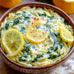 - 1 Tasse Orzo-Pasta - 4 Tassen frischer Spinat, grob gehackt - 1 Tasse frisch geriebener Parmesan Die Orzo-Pasta ist klein und hat die Form von Reis. Sie kocht schnell und nimmt die Aromen gut auf. Frischer Spinat bringt Farbe und viele Nährstoffe ins Gericht. Parmesan gibt dem Rezept seinen herzhaften Geschmack. - 2 Esslöffel Olivenöl - 3 Knoblauchzehen, fein gehackt - 1 Tasse Gemüsebrühe - 1 Tasse Schlagsahne Olivenöl sorgt für eine schöne Basis. Der Knoblauch bringt ein tolles Aroma. Gemüsebrühe fügt Geschmack hinzu und die Schlagsahne macht alles cremig und reichhaltig. - Salz und Pfeffer nach Geschmack - 1 Teelöffel Zitronenzesten - Optional: rote Pfefferflocken für die Schärfe Salz und Pfeffer sind wichtig, um den Geschmack zu verstärken. Zitronenzesten geben einen frischen Kick. Rote Pfefferflocken sind perfekt für alle, die etwas Schärfe mögen. Sie machen das Gericht noch spannender. - Orzo kochen: Bringen Sie einen Topf mit gesalzenem Wasser zum Kochen. Geben Sie die Orzo-Pasta hinzu. Kochen Sie sie etwa 8-10 Minuten, bis sie al dente ist. Lassen Sie die Pasta abtropfen und stellen Sie sie beiseite. - Knoblauch anbraten: Erhitzen Sie in einer großen Pfanne 2 Esslöffel Olivenöl bei mittlerer Hitze. Fügen Sie 3 fein gehackte Knoblauchzehen hinzu. Braten Sie den Knoblauch 1-2 Minuten an, bis er duftet. - Spinat hinzufügen: Geben Sie 4 Tassen grob gehackten Spinat nach und nach in die Pfanne. Braten Sie ihn etwa 3-4 Minuten, bis er zusammengefallen ist. - Sauce zubereiten: Gießen Sie 1 Tasse Gemüsebrühe in die Pfanne. Rühren Sie alles gut um. Lassen Sie die Mischung einige Minuten köcheln, bis die Brühe leicht reduziert ist. - Sahne und Käse hinzufügen: Reduzieren Sie die Hitze auf niedrig. Rühren Sie 1 Tasse Schlagsahne und 1 Tasse frisch geriebenen Parmesan ein. Mischen Sie alles, bis der Käse schmilzt und die Sauce cremig wird. - Orzo kombinieren: Geben Sie die gekochte Orzo-Pasta zur cremigen Mischung. Rühren Sie alles gut um, damit die Pasta gleichmäßig mit der Sauce überzogen wird. - Würzen: Schmecken Sie die Mischung mit Salz und Pfeffer ab. Fügen Sie 1 Teelöffel Zitronenzesten und 1 Esslöffel frischen Zitronensaft hinzu. Vermischen Sie alles gründlich. - Präsentationstipps: Servieren Sie das Orzo in flachen Schalen. Bestreuen Sie es großzügig mit extra Parmesan und einer Prise roter Pfefferflocken. Garnieren Sie das Gericht mit Zitronenscheiben für einen frischen Akzent. - Anpassen der Sahnemenge: Die Menge an Sahne bestimmt die Cremigkeit. Für mehr Cremigkeit fügen Sie einfach mehr Sahne hinzu. Wenn Sie es leichter mögen, verwenden Sie weniger. - Al dente Orzo: Kochen Sie die Orzo-Pasta nur bis sie al dente ist. So bleibt der Biss erhalten. Dies sorgt für eine schöne Textur im Gericht. - Verwendung von Kräutern: Frische Kräuter machen den Geschmack lebendiger. Petersilie oder Basilikum sind tolle Optionen. Fügen Sie sie am Ende hinzu, damit sie frisch bleiben. - Anpassung der Gewürze: Experimentieren Sie mit Gewürzen. Fügen Sie etwas Muskatnuss für einen warmen Geschmack hinzu. Rote Pfefferflocken geben eine scharfe Note. - Nützliche Küchenutensilien: Ein großer Kochtopf und eine beschichtete Pfanne sind wichtig. Diese verhindern, dass die Pasta anhaftet und erleichtern das Kochen. - Bewertungen oder Empfehlungen: Eine gute Pfanne mit Antihaftbeschichtung ist eine Investition wert. Sie halten länger und machen das Kochen einfacher. {{image_4}} Um den cremigen Spinat-Parmesan-Orzo noch besser zu machen, füge Protein hinzu. Hühnchen oder Garnelen passen perfekt. Sie bringen Geschmack und machen das Gericht sättigender. Für Vegetarier sind Kichererbsen oder Tofu eine gute Wahl. Diese Optionen sind proteinreich und halten die Mahlzeit nahrhaft. Du kannst auch mit Gemüse spielen. Füge Erbsen, Paprika oder Zucchini hinzu. Diese Gemüse bringen Farbe und zusätzliche Nährstoffe. Nutze saisonale Zutaten. Im Frühling sind Spargel und Bärlauch toll. Im Herbst kannst du Kürbis oder Rosenkohl verwenden. Das sorgt für frische Aromen und Vielfalt. Serviere den Orzo auf verschiedene Arten. Er kann als Hauptgericht oder Beilage dienen. Für eine andere Variante, mache einen kalten Salat. Lass den Orzo abkühlen und mische ihn mit frischem Gemüse und einer leichten Vinaigrette. So hast du eine schöne, erfrischende Option für heiße Tage. Um deinen cremigen Spinat-Parmesan-Orzo frisch zu halten, lagere ihn im Kühlschrank. Verwende einen luftdichten Behälter. So bleibt die Cremigkeit länger erhalten. Du kannst auch kleine Portionen abfüllen. So hast du immer eine schnelle Mahlzeit zur Hand. Wenn du deinen Orzo aufwärmen möchtest, hast du zwei Möglichkeiten: Mikrowelle oder Herd. Die Mikrowelle ist schnell. Stelle die Leistung auf mittel und rühre während des Erwärmens. Der Herd ist langsamer, aber du kannst die Cremigkeit besser bewahren. Füge einen Schuss Sahne oder Brühe hinzu, um die Sauce wieder cremig zu machen. Das macht das Gericht wieder lecker. So lange ist dein cremiger Spinat-Parmesan-Orzo haltbar. Im Kühlschrank bleibt er etwa drei bis vier Tage frisch. Achte auf Anzeichen von Verderb. Wenn der Geruch unangenehm wird oder sich Schimmel bildet, wirf ihn weg. Frische Zutaten sorgen für den besten Geschmack. Die Zubereitungszeit für cremigen Spinat-Parmesan-Orzo beträgt insgesamt 25 Minuten. Die Vorbereitungszeit ist nur 10 Minuten. Während dieser Zeit kochen Sie die Orzo-Pasta und bereiten die anderen Zutaten vor. Die Kochzeit für die Pasta dauert ungefähr 8-10 Minuten. Danach braten Sie den Knoblauch und den Spinat an, was etwa 5-6 Minuten dauert. Die restlichen Schritte, wie das Mischen der Sahne und des Käses, dauern nur wenige Minuten. So haben Sie schnell ein leckeres Gericht auf dem Tisch. Ja, Sie können die Sahne ersetzen. Eine gute Alternative ist griechischer Joghurt. Er macht das Gericht cremig und fügt einen tollen Geschmack hinzu. Eine andere Option ist Kokosmilch. Sie gibt eine leichte Süße und eine interessante Note. Wenn Sie keine Sahne mögen, können Sie auch Milch verwenden. Beachten Sie jedoch, dass die Konsistenz etwas dünner wird. Probieren Sie diese Alternativen aus und finden Sie, was Ihnen am besten schmeckt. Ja, cremiger Spinat-Parmesan-Orzo eignet sich gut für Meal Prep. Sie können große Mengen zubereiten und in Portionen aufteilen. Lagern Sie die Reste in luftdichten Behältern im Kühlschrank. So bleibt das Gericht frisch und lecker. Es hält sich etwa 3-4 Tage. Beim Aufwärmen können Sie einen Schuss Milch oder Sahne hinzufügen, um die Cremigkeit wiederherzustellen. So schmeckt es wie frisch zubereitet. In diesem Blogbeitrag haben wir uns mit der Zubereitung eines leckeren cremigen Spinat-Parmesan-Orzo beschäftigt. Wir haben die Hauptzutaten wie Orzo-Pasta und frischen Spinat behandelt und Tipps für die Zubereitung gegeben. Die verschiedenen Variationen bieten viele kreative Möglichkeiten, um das Gericht anzupassen. Achte beim Lagern auf die richtige Aufbewahrung und Haltbarkeit. Experimentiere mit den Rezepten. So findest du deinen Favoriten. Zu guter Letzt, viel Freude beim Kochen und Genießen!