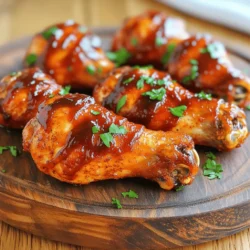 - 900 g Hähnchenunterschenkel - 120 ml BBQ-Sauce - Gewürze: - 1 Teelöffel Knoblauchpulver - 1 Teelöffel Zwiebelpulver - 1 Teelöffel geräucherter Paprika - 1 Teelöffel Chilipulver - 1 Teelöffel Salz - 1/2 Teelöffel schwarzer Pfeffer - 1 Esslöffel Olivenöl - Frische Petersilie, gehackt Zuerst trockne die Hähnchenunterschenkel mit Papiertüchern ab. Das entfernt die Feuchtigkeit. Weniger Feuchtigkeit bedeutet mehr Knusprigkeit. Gib dann einen Esslöffel Olivenöl in eine große Schüssel. Träufle das Öl über die Drumsticks. Mische das Hähnchen mit den Gewürzen: Knoblauchpulver, Zwiebelpulver, geräucherten Paprika, Chilipulver, Salz und schwarzen Pfeffer. Stelle sicher, dass jedes Stück gleichmäßig bedeckt ist. Heize die Luftfritteuse auf 200°C vor. Plane etwa 5 Minuten dafür ein. Dies sorgt für die besten Garbedingungen. Lege die gewürzten Drumsticks in die Luftfritteuse. Ordne sie in einer einzigen Schicht an. Achte darauf, dass sie sich nicht berühren. So garen sie gleichmäßig. Frittiere sie bei 200°C für 25-30 Minuten. Wende die Drumsticks nach der Hälfte der Zeit. Das hilft, die Haut knusprig zu machen. Überprüfe die Innentemperatur. Sie sollte 75°C erreichen, um sicher zu sein, dass das Hähnchen durchgegart ist. - Entfernen von Feuchtigkeit: Bevor du die Hähnchenunterschenkel würzt, trockne sie gründlich mit Papiertüchern ab. Dies entfernt die Feuchtigkeit, die die Haut weich macht. Eine trockene Haut wird knuspriger beim Frittieren. - Verwendung der richtigen Temperatur: Stelle die Luftfritteuse auf 200°C ein. Diese hohe Temperatur hilft, die Haut schnell knusprig zu machen. Achte darauf, die Drumsticks in einer einzigen Schicht zu frittieren. Das sorgt für eine gleichmäßige Hitzeverteilung. - Zeitpunkt des Glasierens: Glasieren ist wichtig für den Geschmack. Streiche die BBQ-Sauce in den letzten 5 Minuten der Garzeit auf die Drumsticks. So bleibt die Glasur klebrig und lecker. - Auswahl der BBQ-Sauce: Wähle eine BBQ-Sauce, die dir schmeckt. Süße, würzige oder rauchige Saucen passen alle gut. Experimentiere, um deine perfekte Mischung zu finden. - Anrichten der Drumsticks: Richte die knusprigen Drumsticks auf einer großen Platte an. Träufle etwas BBQ-Sauce darüber und garniere sie mit frischer, gehackter Petersilie. Das sieht toll aus und schmeckt gut! - Beilagen zum Essen: Serviere die Drumsticks mit einem frischen Krautsalat oder selbst gebackenem Maisbrot. Diese Beilagen ergänzen das Gericht perfekt und machen die Mahlzeit rundum lecker. {{image_4}} Probiere verschiedene Gewürzkombinationen aus, um deinen Drumsticks neuen Schwung zu geben. Du kannst beispielsweise Kreuzkümmel oder italienische Kräuter verwenden. Diese Gewürze bringen einen anderen Geschmack. Experimentiere mit Zimt oder Curry für einen aufregenden Twist. Zu viele Gewürze können den Geschmack überwältigen, also wähle besser drei bis vier aus. Es gibt viele Soßen, die du für zusätzlichen Geschmack nutzen kannst. Scharfe Soße bringt eine tolle Würze. Honig-Senf-Sauce kann eine süße Note hinzufügen. Eine Teriyaki-Sauce bietet einen asiatischen Touch. Du kannst auch eine selbstgemachte Sauce mixen, um den Geschmack ganz nach deinem Wunsch zu gestalten. Denke daran, die Soße in den letzten Minuten des Garens aufzutragen. Wenn du eine vegetarische Option möchtest, nutze Gemüse als Ersatz. Zucchini oder Blumenkohl können toll gewürzt und in der Luftfritteuse gegart werden. Diese Gemüse nehmen die Gewürze gut auf. Du kannst sie genauso zubereiten wie die Hähnchenunterschenkel. Die Textur wird knusprig und lecker. Probiere auch Tofu, der eine gute Proteinquelle bietet. Um die restlichen Drumsticks aufzubewahren, kühlen Sie sie zuerst ab. Wickeln Sie die Drumsticks in Frischhaltefolie oder legen Sie sie in einen luftdichten Behälter. So bleiben sie frisch und lecker. Sie können die Drumsticks bis zu drei Tage im Kühlschrank aufbewahren. Wenn Sie sie länger aufbewahren möchten, frieren Sie sie ein. Legen Sie die Drumsticks in einen Gefrierbeutel. Drücken Sie die Luft heraus und verschließen Sie den Beutel gut. So halten sie bis zu drei Monate. Wenn Sie die Drumsticks wieder aufwärmen möchten, haben Sie mehrere Optionen. - Luftfritteuse: Dies ist die beste Methode, um die Knusprigkeit zu erhalten. Heizen Sie die Luftfritteuse auf 180°C vor. Legen Sie die Drumsticks für etwa 10-15 Minuten hinein. Überprüfen Sie, ob sie heiß sind. - Ofen: Heizen Sie den Ofen auf 175°C vor. Legen Sie die Drumsticks auf ein Backblech und backen Sie sie 15-20 Minuten. Decken Sie sie mit Alufolie ab, um das Austrocknen zu verhindern. - Mikrowelle: Dies ist die schnellste Methode, aber die Drumsticks werden möglicherweise nicht knusprig. Legen Sie die Drumsticks auf einen mikrowellengeeigneten Teller und decken Sie sie mit einem feuchten Papiertuch ab. Erwärmen Sie sie in Intervallen von 1 Minute, bis sie heiß sind. Die Garzeit für Hähnchenunterschenkel in der Luftfritteuse beträgt 25 bis 30 Minuten. Bei 200°C (400°F) garen sie gleichmäßig und werden knusprig. Wenden Sie die Drumsticks nach der Hälfte der Zeit. So erhalten Sie die beste Textur und den besten Geschmack. Um sicherzustellen, dass das Hähnchen gut durchgegart ist, messen Sie die Innentemperatur. Sie sollte 75°C (165°F) erreichen. Ein Fleischthermometer ist ideal dafür. Stechen Sie in die dickste Stelle des Drumsticks. Achten Sie darauf, dass kein rotes Fleisch mehr sichtbar ist. Das Fleisch sollte klar und saftig sein. Ja, Sie können gefrorene Hähnchenunterschenkel verwenden. Lassen Sie sie zuerst vollständig auftauen. Dies hilft, gleichmäßige Garung zu erreichen. Achten Sie darauf, die Garzeit zu verlängern. Gefrorenes Hähnchen benötigt mehr Zeit zum Garen. Überprüfen Sie die Innentemperatur, um sicherzustellen, dass sie 75°C (165°F) erreicht. Zusammengefasst bieten die Schritte zur Zubereitung von Hähnchenunterschenkeln in der Luftfritteuse eine einfache und köstliche Möglichkeit, ein fantastisches Gericht zuzubereiten. Das richtige Abtrocknen und Würzen sorgt für knusprige Haut. Experimentiere mit verschiedenen Gewürzen und Saucen, um Abwechslung zu schaffen. Mit der richtigen Lagerung bleiben die Reste frisch. Probiere unsere Tipps aus und genieße leckere Drumsticks!