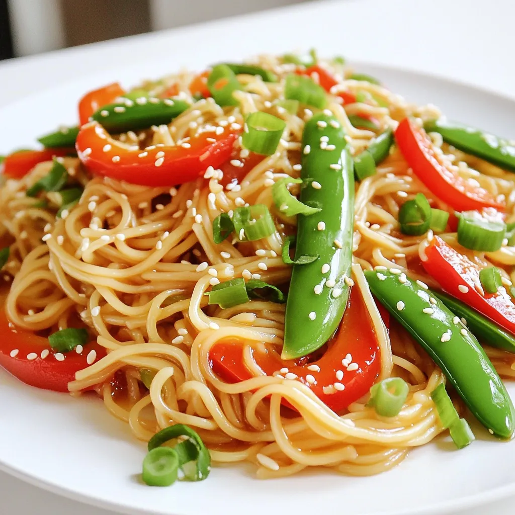 Für schmackhafte süße Knoblauch-Chili-Nudeln brauchst du folgende Hauptzutaten: - 225g Reisnudeln - 3 Esslöffel Olivenöl - 4 Knoblauchzehen, fein gehackt - 2 Esslöffel Honig - 2 Esslöffel Sojasauce - 1 Esslöffel Chilipaste (nach Geschmack anpassen) - 1 rote Paprika, in Streifen geschnitten - 1 Tasse Zuckerschoten, gereinigt - 2 Frühlingszwiebeln, gehackt - 1 Esslöffel Sesamsamen zur Dekoration - Salz und Pfeffer nach Geschmack Diese Zutaten sind leicht zu finden. Reisnudeln sind schnell zubereitet und nehmen die Aromen gut auf. Für die perfekte Würze sind Olivenöl, Sojasauce und Honig wichtig. - Olivenöl: Es gibt den Nudeln einen reichen Geschmack und hilft beim Anbraten des Knoblauchs. - Sojasauce: Sie sorgt für eine salzige Tiefe. - Honig: Er bringt die süße Note, die die Schärfe der Chili ausgleicht. Die Chilipaste ist ein Muss. Sie gibt den Nudeln den richtigen Kick. Du kannst die Menge anpassen, um die Schärfe zu kontrollieren. Gemüse bringt Frische und Textur. - Paprika: Sie ist süß und knusprig. - Zuckerschoten: Sie fügen eine knackige Note hinzu. Du kannst auch anderes Gemüse verwenden. Brokkoli, Karotten oder Erbsen passen gut. Experimentiere mit deinen Lieblingsgemüsesorten! Zuerst bringst du einen großen Topf mit Wasser zum Kochen. Füge dann die Reisnudeln hinzu. Koche sie nach der Packungsanweisung für etwa 4-5 Minuten. Wenn sie fertig sind, gieße sie ab und stelle sie beiseite. In einer kleinen Schüssel mischst du den Honig, die Sojasauce und die Chilipaste. Rühre alles gut um, bis es gleichmäßig aussieht. Du kannst die Chilipaste nach deinem Geschmack anpassen. Möchtest du es schärfer oder milder? Erhitze das Olivenöl in einer großen Pfanne oder einem Wok bei mittlerer Hitze. Gib die fein gehackten Knoblauchzehen hinzu. Brate sie etwa 30 Sekunden lang an, bis sie duften. Achte darauf, dass der Knoblauch nicht anbrennt! Dann füge die geschnittene Paprika und die Zuckerschoten hinzu. Rühre alles 2-3 Minuten um. Das Gemüse sollte zart, aber knackig bleiben. Jetzt ist es Zeit, die gekochten Nudeln in die Pfanne zu geben. Übergieße sie mit der vorbereiteten Soße. Wende alles gründlich, sodass die Nudeln gleichmäßig bedeckt sind. Schmecke das Gericht mit Salz und Pfeffer ab. Wende alles noch etwa eine Minute lang, bis alles gut erhitzt ist. Nimm die Pfanne vom Herd. Bestreue die Nudeln mit den gehackten Frühlingszwiebeln und den Sesamsamen. Jetzt sind die süßen Knoblauch-Chili-Nudeln bereit zum Servieren! Um die perfekte Balance in deinem Gericht zu erreichen, ist die Soße entscheidend. Der Honig bringt Süße, während die Sojasauce den salzigen Geschmack liefert. Die Chilipaste sorgt für die Schärfe. Du kannst die Chilipaste nach deinem Geschmack anpassen. Probiere es aus! Ein guter Tipp: Schmecke die Soße ab, bevor du sie zu den Nudeln gibst. So kannst du sicherstellen, dass die Aromen harmonisch sind. Timing ist alles beim Kochen. Die Reisnudeln brauchen nur 4-5 Minuten, also stelle sicher, dass du sie nicht überkochst. Während die Nudeln kochen, kannst du die Soße und das Gemüse vorbereiten. So sparst du Zeit. Achte darauf, dass das Gemüse knackig bleibt. Es sollte nicht zu weich sein, um die Textur zu bewahren. Rühre alles gut um, um gleichmäßige Wärme zu erreichen. Für die besten Ergebnisse bei den Nudeln, bringe viel Wasser zum Kochen. Dies hilft, die Nudeln gleichmäßig zu garen. Füge etwas Salz ins Wasser, um den Geschmack zu verbessern. Nach dem Abgießen, spüle die Nudeln mit kaltem Wasser ab. Das stoppt den Kochprozess und verhindert, dass sie zusammenkleben. Halte die Nudeln bereit, während du die Soße zubereitest. So sind sie frisch und bereit zum Servieren. {{image_4}} Die süßen Knoblauch-Chili-Nudeln sind leicht vegetarisch oder vegan zu machen. Du kannst einfach den Honig durch Agavendicksaft oder Ahornsirup ersetzen. Beide Alternativen sorgen für eine süße Note. Verwende auch eine Sojasauce ohne tierische Produkte. So wird das Gericht für alle geeignet. Die Schärfe der Nudeln ist wichtig für den Geschmack. Du kannst die Chilipaste nach deinem Geschmack anpassen. Wenn du es mild magst, nimm weniger. Für mehr Hitze kannst du mehr Chilipaste oder frische Chili hinzufügen. Experimentiere mit verschiedenen Schärfegraden, um dein perfektes Gericht zu finden. Gemüse bringt Farbe und Geschmack in dein Gericht. Du kannst auch Brokkoli, Karotten oder Zucchini hinzufügen. Diese Gemüsesorten machen die Nudeln noch gesünder. Probiere verschiedene Kombinationen aus und finde deine Lieblingsmischung. So wird jedes Mal ein neues Geschmackserlebnis. Die Reste der süßen Knoblauch-Chili-Nudeln kannst du einfach aufbewahren. Lass die Nudeln zuerst abkühlen. Fülle sie dann in einen luftdichten Behälter. Du kannst sie bis zu drei Tage im Kühlschrank lagern. Achte darauf, dass der Behälter gut verschlossen ist. So bleiben die Nudeln frisch und lecker. Um die Nudeln wieder aufzuwärmen, gibt es einige einfache Methoden. Du kannst eine Pfanne verwenden. Erhitze etwas Olivenöl bei mittlerer Hitze. Füge die Nudeln hinzu und rühre sie gut um. Du kannst auch einen Mikrowellenherd nutzen. Gib die Nudeln in eine Schüssel und decke sie ab. Erwärme sie für etwa zwei bis drei Minuten. Überprüfe zwischendurch, ob sie heiß sind. Vermeide matschige Nudeln durch einige einfache Tricks. Koche die Nudeln nicht zu lange. Halte dich an die Packungsanweisung. Nach dem Kochen, spüle die Nudeln mit kaltem Wasser ab. Das stoppt den Garprozess. Wenn du die Reste aufbewahrst, füge etwas Öl hinzu, um ein Verkleben zu verhindern. So bleiben die Nudeln schön und bissfest. Du kannst die süßen Knoblauch-Chili-Nudeln im Kühlschrank bis zu drei Tage aufbewahren. Achte darauf, sie in einem luftdichten Behälter zu lagern. So bleiben sie frisch und lecker. Wenn du sie länger aufbewahren möchtest, friere die Nudeln ein. Im Gefrierschrank kannst du sie bis zu zwei Monate lagern. Ja, du kannst die Nudeln im Voraus zubereiten. Koche die Nudeln und bereite die Soße vor. Lagere beides getrennt im Kühlschrank. Wenn du bereit bist zu essen, kannst du alles schnell zusammenwärmen. Das spart Zeit und macht das Kochen einfacher. Du kannst viele Zutaten hinzufügen, um die Nudeln noch besser zu machen. Hier sind einige Ideen: - Brokkoli für einen knusprigen Biss. - Karotten, in dünne Streifen geschnitten, für mehr Farbe. - Tofu oder Hühnchen für mehr Protein. - Erdnüsse für einen Crunch. - Frische Kräuter wie Koriander oder Basilikum für mehr Geschmack. Experimentiere mit verschiedenen Zutaten, um deine eigenen Kombinationen zu finden! Diese süßen Knoblauch-Chili-Nudeln sind einfach zuzubereiten. Wir haben die besten Zutaten, Gewürze und Gemüsekombinationen besprochen. Die Schritt-für-Schritt-Anleitung hilft dir, alles richtig zu machen. Ich habe Tipps gegeben, wie du den Geschmack perfektionieren kannst. Du kannst Variationen ausprobieren, je nach deinen Vorlieben. Egal, ob vegetarisch oder vegan, es gibt viele Möglichkeiten. Denke daran, die Reste richtig aufzubewahren, um sie später zu genießen. Probier dieses Rezept aus und entdecke deinen eigenen Lieblingsmix!