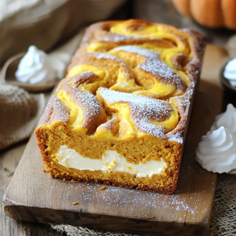 Um ein leckeres Kürbis-Cream Cheese-Brot zu machen, brauchen wir folgende Hauptzutaten: - 1 Tasse Kürbispüree (aus der Dose oder frisch zubereitet) - 1/3 Tasse Pflanzenöl - 1/3 Tasse ungesüßtes Apfelmus - 1 Tasse Kristallzucker - 2 große Eier - 1 Teelöffel Vanilleextrakt - 1 1/2 Tassen Weizenmehl - 1 Teelöffel Natron - 1 Teelöffel Backpulver - 1 Teelöffel gemahlener Zimt - 1/2 Teelöffel gemahlene Muskatnuss - 1/4 Teelöffel gemahlener Ingwer - 1/4 Teelöffel Salz Diese Zutaten machen das Brot saftig und aromatisch. Kürbispüree bringt die perfekte Süße und Farbe. Für die köstliche Füllung benötigen wir: - 4 oz Frischkäse, weich - 1/4 Tasse Puderzucker - 1 Esslöffel Milch - 1/2 Teelöffel Vanilleextrakt Die Füllung gibt dem Brot einen cremigen, süßen Geschmack. Sie ist ein echter Genuss in jedem Bissen. Um das Beste aus diesem Rezept herauszuholen, achte darauf, hochwertige Zutaten zu verwenden: - Frisches Kürbispüree schmeckt besser als Dosenware. - Verwende reines Vanilleextrakt für einen reicheren Geschmack. - Hochwertiger Frischkäse sorgt für eine cremigere Füllung. Diese kleinen Details machen einen großen Unterschied im Geschmack. Qualität zählt! Heize deinen Ofen auf 175°C vor. Fette eine Kastenform gut ein. Bestäube sie mit etwas Mehl oder lege sie mit Backpapier aus. So bleibt das Brot nicht kleben. Nimm eine große Schüssel. Gib das Kürbispüree, Pflanzenöl, Apfelmus, Kristallzucker, Eier und Vanilleextrakt hinein. Rühre alles gut um, bis die Mischung glatt ist. Achte darauf, dass keine Klumpen bleiben. In einer anderen Schüssel vermengst du das Mehl, Natron, Backpulver, Zimt, Muskatnuss, Ingwer und Salz. Nutze einen Schneebesen, um alles gut zu vermischen. Die trockenen Zutaten müssen gleichmäßig verteilt sein. Füge nun die trockenen Zutaten nach und nach zur nassen Mischung hinzu. Rühre vorsichtig um, bis kein trockenes Mehl mehr sichtbar ist. Übermixen führt zu einem festen Brot, also sei sanft. Nimm eine kleine Schüssel für die Füllung. Schlage den weichen Frischkäse, Puderzucker, Milch und Vanilleextrakt mit einem Handmixer cremig. Das Ergebnis sollte glatt und streichfähig sein. Gieße die Hälfte des Kürbisteigs in die Kastenform. Löffle dann die Frischkäsefüllung darauf. Decke die Füllung mit dem restlichen Kürbisteig ab. Mit einem Messer ziehe vorsichtig durch den Teig, um einen schönen Marmor-Effekt zu erzeugen. Backe das Brot für 60 bis 70 Minuten. Ein Zahnstocher sollte sauber herauskommen, wenn du ihn in die Mitte steckst. Lass das Brot 15 Minuten in der Form abkühlen, bevor du es auf ein Kuchengitter setzt. Warten bis es ganz abgekühlt ist, bevor du es in Scheiben schneidest. Um den Teig richtig zu machen, nutzen Sie frisches Kürbispüree. Es gibt mehr Geschmack und Feuchtigkeit. Achten Sie darauf, die Zutaten nicht zu stark zu mischen. Ein sanftes Rühren hilft, den Teig locker zu halten. Wenn der Teig zu dick ist, fügen Sie einen Esslöffel Milch hinzu. Das sorgt für eine besserere Konsistenz. Ein häufiger Fehler ist, den Teig zu lange zu mischen. Das führt zu einem dichten Brot. Ein weiterer Fehler ist, die Backzeit zu ignorieren. Kontrollieren Sie das Brot nach 60 Minuten. Ein Zahnstocher sollte sauber herauskommen. Wenn das Brot zu schnell bräunt, decken Sie es mit Aluminiumfolie ab. So bleibt es saftig und wird nicht zu dunkel. Präsentieren Sie das Brot schön, indem Sie die Oberseite mit Puderzucker bestäuben. Ein Klecks Schlagsahne neben dem Brot sieht toll aus. Für einen besonderen Touch legen Sie frische Kürbiskerne auf die Scheiben. Auch ein wenig Zimt auf der Sahne macht es leckerer. Denken Sie daran, das Brot in gleichmäßige Scheiben zu schneiden für eine schöne Optik. {{image_4}} Wenn du das Kürbis-Cream Cheese-Brot gesünder machen möchtest, gibt es einfache Alternativen. Verwende anstelle von Kristallzucker Honig oder Agavendicksaft. Du kannst auch Vollkornmehl statt Weizenmehl verwenden. Das gibt mehr Ballaststoffe und einen nussigen Geschmack. Für weniger Fett kannst du das Pflanzenöl durch Apfelmus ersetzen. Das macht das Brot auch saftiger. Nutze die Saison, um deinem Brot neue Aromen zu geben. Füge frische Kräuter wie Rosmarin oder Thymian hinzu. Diese Kräuter passen gut zu Kürbis. Du kannst auch die Gewürze anpassen. Probiere Nelken oder Anis für einen anderen Geschmack. Ein Hauch von Vanille kann das Aroma ebenfalls verfeinern. Diese kleinen Änderungen machen das Rezept spannend. Für eine vegane Version ersetze die Eier durch Chia-Eier oder Apfelmus. Verwende pflanzlichen Frischkäse für die Füllung. Für glutenfreies Brot nutze glutenfreies Mehl. Achte darauf, dass alle Zutaten glutenfrei sind. Diese Alternativen sorgen dafür, dass jeder das leckere Brot genießen kann, egal welche Diät er hat. Um dein Kürbis-Cream Cheese-Brot frisch zu halten, lass es zuerst abkühlen. Sobald es kalt ist, wickel es in Frischhaltefolie oder lege es in einen luftdichten Behälter. So bleibt es feucht und lecker. Achte darauf, dass kein Luftzug an das Brot kommt. Im Kühlschrank hält sich das Brot bis zu einer Woche. Wenn du es länger aufbewahren möchtest, friere es ein. Im Gefrierraum bleibt es bis zu drei Monate frisch. Schneide das Brot in Scheiben, bevor du es einfrierst. So kannst du immer eine Scheibe entnehmen, wenn du Lust darauf hast. Um das Brot wieder warm und köstlich zu machen, lege eine Scheibe in die Mikrowelle. Erhitze es für 10 bis 15 Sekunden. Du kannst es auch im Ofen auf 180 Grad Celsius für 5 bis 10 Minuten aufwärmen. So bleibt es schön saftig. Um das Brot saftiger zu machen, füge mehr Kürbispüree hinzu. Du kannst auch etwas mehr Öl oder Apfelmus verwenden. Diese Zutaten bringen Feuchtigkeit. Achte darauf, die Mischung vorsichtig zu rühren. So bleibt das Brot fluffig und saftig. Ja, du kannst den Zucker reduzieren. Probiere, 3/4 Tasse Zucker zu verwenden. Das Brot bleibt süß, aber weniger süß als das Original. Du kannst auch ungesüßtes Apfelmus verwenden, um den Zuckergehalt zu senken. Das Brot bleibt in einem luftdichten Behälter etwa 5 Tage frisch. Im Kühlschrank ist es länger haltbar, bis zu einer Woche. Wenn du es länger lagern möchtest, kannst du es auch einfrieren. Statt Kürbispüree kannst du Süßkartoffelpüree oder Apfelmus verwenden. Diese Alternativen geben dem Brot einen anderen Geschmack. Achte darauf, dass die Konsistenz ähnlich ist. Das Rezept funktioniert auch gut mit Zucchinipüree. Ja, du kannst die Füllung variieren. Füge Nüsse, Schokoladenstückchen oder Trockenfrüchte hinzu. Diese Zutaten bringen zusätzliche Textur und Geschmack. Du kannst auch Gewürze wie Kakaopulver oder Kardamom ausprobieren. Das Kürbis-Cream Cheese-Brot ist ein wahrer Genuss. Wir haben die wichtigsten Zutaten und Schritte besprochen. Du weißt jetzt, wie du die perfekte Füllung machst und häufige Fehler vermeidest. Die Variationen bieten viele Möglichkeiten für jeden Geschmack. Auch die Lagerung macht es einfach, dein Brot länger frisch zu halten. Denk daran, hochwertiges Zutaten zu verwenden, um den besten Geschmack zu erzielen. Viel Spaß beim Backen und Teilen deines köstlichen Ergebnisses!
