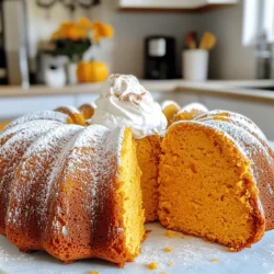 Um einen köstlichen Kürbis-Cream-Cheese-Pfundkuchen zu backen, benötigst du folgende Zutaten: - 1 Tasse Frischkäse, zimmerwarm - 1 Tasse ungesalzene Butter, zimmerwarm - 2 Tassen Kristallzucker - 4 große Eier - 1 Tasse aus der Dose pürierten Kürbis - 1 Teelöffel Vanilleextrakt - 3 Tassen Weizenmehl - 1 Teelöffel Backpulver - 1 Teelöffel Natron - 1 Teelöffel gemahlener Zimt - 1/2 Teelöffel frisch geriebene Muskatnuss - 1/2 Teelöffel Salz Frische Zutaten machen einen großen Unterschied im Geschmack. Hier sind einige Tipps: - Frischkäse: Achte darauf, dass der Frischkäse cremig und ohne Klumpen ist. - Butter: Verwende ungesalzene Butter, um den Geschmack besser zu steuern. - Kürbis: Wähle reines, püriertes Kürbisfleisch aus der Dose. Achte auf die Marke, um Zusatzstoffe zu vermeiden. - Eier: Verwende frische Eier. Sie sollten kühl und fest sein. Manchmal hast du vielleicht nicht alle Zutaten zur Hand. Hier sind einige Ersatzmöglichkeiten: - Frischkäse: Du kannst Ricotta oder Quark verwenden, aber der Geschmack ändert sich. - Butter: Margarine ist ein guter Ersatz, hat jedoch einen anderen Geschmack. - Weizenmehl: Ein glutenfreies Mehl kann verwendet werden, aber die Textur wird anders. - Zucker: Du kannst auch Honig oder Ahornsirup verwenden, aber die Konsistenz kann sich ändern. Diese Zutaten sind wichtig, um einen köstlichen Kuchen zu backen. Experimentiere ruhig mit Alternativen, aber achte auf den Geschmack. Zuerst heizen Sie den Ofen auf 175°C vor. Dies ist wichtig für gleichmäßiges Backen. Fetten Sie eine 10-Zoll-Bundt-Form oder zwei 9x5-Zoll-Laibformen mit Butter ein. Bestäuben Sie die Formen mit Mehl, damit der Kuchen nicht kleben bleibt. Die Vorbereitungszeit beträgt etwa 15 Minuten. In einer großen Schüssel mischen Sie den Frischkäse und die Butter. Achten Sie darauf, dass beide Zutaten zimmerwarm sind. Nutzen Sie einen Handmixer, um die Mischung glatt und cremig zu machen. Fügen Sie den Kristallzucker nach und nach hinzu. Rühren Sie weiter, bis die Mischung leicht und luftig ist. Geben Sie dann die Eier einzeln hinzu und rühren Sie gut durch. Fügen Sie das Kürbispüree und den Vanilleextrakt hinzu und vermischen Sie alles gründlich. In einer separaten Schüssel vermengen Sie das Weizenmehl, Backpulver, Natron, Zimt, Muskatnuss und Salz. Nutzen Sie einen Schneebesen, um alles gut zu vermischen. Geben Sie die trockenen Zutaten nach und nach zur feuchten Mischung. Mischen Sie alles vorsichtig, bis die Zutaten gerade so verbunden sind. Es ist in Ordnung, wenn noch kleine Klümpchen im Teig sind. Gießen Sie den Teig in die vorbereitete Form. Glätten Sie die Oberseite des Teigs. Backen Sie den Kuchen im vorgeheizten Ofen. In der Bundt-Form dauert es 60-70 Minuten. In den Laibformen sind es 50-60 Minuten. Stecken Sie einen Zahnstocher in die Mitte des Kuchens. Wenn er sauber herauskommt, ist der Kuchen fertig. Lassen Sie den Kuchen 10-15 Minuten in der Form abkühlen. Stürzen Sie den Kuchen vorsichtig auf ein Kuchengitter und lassen Sie ihn vollständig abkühlen. Um die perfekte Konsistenz zu erreichen, ist es wichtig, die Zutaten gut zu mischen. Beginne mit dem Frischkäse und der Butter. Sie sollten zimmerwarm sein. So verbinden sie sich besser. Mische sie mit einem Handmixer, bis die Mischung glatt und cremig ist. Achte darauf, den Zucker langsam hinzuzufügen. Dies hilft, Luft in die Mischung zu bringen. Wenn du die Eier hinzufügst, rühre gut nach jedem Ei. Das Kürbispüree und der Vanilleextrakt sollten ebenfalls gut vermischt werden. So erhältst du einen gleichmäßigen Teig, der großartig aufgeht. Ein häufiger Fehler ist, die Zutaten zu lange zu rühren. Dies kann dazu führen, dass der Kuchen dicht wird. Rühre die trockenen Zutaten nur kurz unter die feuchten. Ein paar Klümpchen sind in Ordnung. Ein weiterer Fehler ist, den Ofen nicht vorzuheizen. Der Kuchen braucht die richtige Wärme, um gleichmäßig zu backen. Verwende einen Zahnstocher, um zu testen, ob der Kuchen fertig ist. Wenn der Zahnstocher sauber herauskommt, ist der Kuchen bereit. Lass ihn dann in der Form abkühlen, damit er nicht bricht. Die Wahl der Form kann das Backergebnis beeinflussen. Eine Bundt-Form gibt dem Kuchen eine schöne Form. Der Kuchen braucht etwa 60-70 Minuten zum Backen. Bei Laibformen sind es nur 50-60 Minuten. Fette die Form gut ein und bestäube sie mit Mehl, egal welche du wählst. Dies hilft, den Kuchen nach dem Backen leicht herauszunehmen. Achte darauf, dass die Oberseite des Teigs glatt ist, bevor du ihn backst. So sieht der Kuchen nach dem Backen schön aus. {{image_4}} Schokoladenstücke oder Nüsse machen diesen Kuchen noch besser. Sie fügen eine tolle Textur und zusätzlichen Geschmack hinzu. Ich empfehle, etwa 1 Tasse Schokoladenstückchen oder gehackte Nüsse wie Walnüsse oder Pekannüsse zu verwenden. Fügen Sie die Stücke einfach am Ende des Mischprozesses hinzu. So verteilen sie sich gleichmäßig im Teig. Das gibt jedem Bissen eine süße Überraschung. Die Gewürze in diesem Rezept sind wichtig. Sie geben dem Kuchen sein tolles Aroma. Aber Sie können auch variieren. Probieren Sie zum Beispiel Muskatnuss oder Ingwer. Ein Teelöffel von jedem dieser Gewürze kann den Geschmack verändern. Hier sind einige Ideen: - 1 Teelöffel Ingwerpulver - 1/2 Teelöffel Nelkenpulver - 1/2 Teelöffel Anis Diese Gewürze bringen eine neue Dimension in das Rezept. Experimentieren Sie und finden Sie Ihre Lieblingsmischung! Frosting oder Toppings machen den Kuchen noch leckerer. Eine einfache Glasur aus Puderzucker und Wasser ist schnell gemacht. Mischen Sie 1 Tasse Puderzucker mit 2 Esslöffeln Wasser. Gießen Sie es über den abgekühlten Kuchen. Für einen besonderen Touch können Sie auch Frischkäse-Frosting verwenden. Mischen Sie: - 1 Tasse Frischkäse - 1/2 Tasse Puderzucker - 1 Teelöffel Vanilleextrakt Verteilen Sie das Frosting gleichmäßig auf dem Kuchen. Fügen Sie noch ein paar gehackte Nüsse oder Schokoladenstückchen als Topping hinzu. Das macht den Kuchen schön und lecker! Um den Geschmack und die Frische des Kürbis-Cream-Cheese-Pfundkuchens zu bewahren, ist die richtige Lagerung wichtig. Bewahre den Kuchen in einem luftdichten Behälter auf. Dies schützt ihn vor Austrocknung und Gerüchen aus dem Kühlschrank. Wenn du keinen Behälter hast, kannst du ihn mit Frischhaltefolie einwickeln. Achte darauf, dass die Folie gut sitzt, um die Feuchtigkeit zu halten. Wenn du den Kuchen länger aufbewahren möchtest, ist der Kühlschrank eine gute Wahl. Im Kühlschrank bleibt der Kuchen bis zu einer Woche frisch. Für eine längere Lagerung kannst du den Kuchen einfrieren. Teile ihn in Portionen, wickele sie in Frischhaltefolie und lege sie in einen Gefrierbeutel. So bleibt der Kuchen bis zu drei Monate haltbar. Der Kürbis-Cream-Cheese-Pfundkuchen hält sich im Kühlschrank etwa eine Woche. Wenn du ihn einfrierst, kann er bis zu drei Monate lang genossen werden. Achte darauf, den Kuchen vollständig abkühlen zu lassen, bevor du ihn lagerst. So verhinderst du, dass Feuchtigkeit entsteht und der Kuchen matschig wird. Ja, du kannst Kürbispüree leicht selbst machen. Nimm einen kleinen Kürbis, schneide ihn in Hälften und entferne die Kerne. Backe die Hälften bei 180°C bis sie weich sind. Das dauert etwa 30 bis 40 Minuten. Dann löffel das Fruchtfleisch heraus und püriere es mit einer Gabel oder einem Mixer. So erhältst du frisches, schmackhaftes Kürbispüree. Um die Portionsgröße zu ändern, passe die Anzahl der Zutaten an. Wenn du mehr Kuchen möchtest, verdopple einfach die Zutaten. Wenn du weniger brauchst, halbiere die Mengen. Denke daran, die Backzeit kann sich ändern. Überprüfe den Kuchen früher, um sicherzustellen, dass er nicht überbackt wird. Ja, du kannst diesen Kuchen glutenfrei machen. Ersetze das Weizenmehl durch eine glutenfreie Mehlmischung. Achte darauf, dass die Mischung Xanthan oder ein anderes Bindemittel enthält. So bleibt der Kuchen schön saftig und bekommt die richtige Textur. Serviere den Kuchen am besten mit etwas Puderzucker obendrauf. Ein Klecks Schlagsahne macht ihn noch besser. Wenn du magst, streue etwas Zimt darüber für einen zusätzlichen Kick. Du kannst den Kuchen auch warm servieren, das ist besonders lecker. Dieser Blogbeitrag hat Ihnen die wichtigsten Zutaten und Tipps zum Backen eines köstlichen Kuchens nähergebracht. Wir haben die Auswahl frischer Zutaten, die richtige Zubereitung sowie wertvolle Lagertipps behandelt. Denken Sie daran, Variationen wie Nüsse oder Gewürze auszuprobieren, um den Kuchen zu personalisieren. Halten Sie diese Tipps im Hinterkopf, um Fehler zu vermeiden und die perfekte Konsistenz zu erreichen. So backen Sie leicht einen Kuchen, der allen schmeckt!