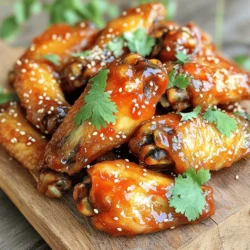 - 900 g Hähnchenflügel - 60 ml Honig - 60 ml Sriracha-Sauce - 30 ml Sojasauce (low sodium) - 15 g Knoblauchpulver - 5 g Zwiebelpulver - 2 g geräuchertes Paprikapulver - Salz und schwarzer Pfeffer nach Geschmack - 15 g Sesamsamen - Frischer Koriander oder Frühlingszwiebeln Die Hauptzutaten für die Air Fryer Honey Sriracha Wings sind einfach und lecker. Die Hähnchenflügel sind der Star des Gerichts. Sie sind saftig und bieten die perfekte Grundlage für die süße und scharfe Marinade. Honig bringt einen tollen süßen Geschmack. Kombiniert mit Sriracha-Sauce erhält man eine perfekte Balance. Diese Sauce gibt den Flügeln die richtige Schärfe und macht sie unwiderstehlich. Für die Gewürze nutzen wir Sojasauce, um Tiefe zu schaffen. Knoblauchpulver und Zwiebelpulver bringen zusätzlichen Geschmack. Geräuchertes Paprikapulver verleiht den Flügeln eine besondere Note. Salz und Pfeffer runden alles ab und sorgen für den perfekten Geschmack. Die Garnitur ist ebenfalls wichtig. Sesamsamen sorgen für einen schönen Crunch. Frischer Koriander oder geschnittene Frühlingszwiebeln geben den Flügeln Farbe und Frische. Diese Zutaten machen das Gericht zu einem echten Genuss. Sie sind leicht zu finden und gut kombinierbar. So wird das Kochen zum Vergnügen! - Flügel trocknen: Beginne damit, die Hähnchenflügel mit Küchenpapier abzutupfen. So entfernst du die Feuchtigkeit. Trockene Flügel werden knuspriger im Airfryer. - Gewürzmischung zubereiten: In einer großen Schüssel vermischst du Honig, Sriracha-Sauce, Sojasauce, Knoblauchpulver, Zwiebelpulver, geräuchertes Paprikapulver, Salz und Pfeffer gut. Achte darauf, dass alles gleichmäßig verteilt ist. - In einer Schüssel vermengen: Gib die Hähnchenflügel in die Schüssel mit der Marinade. Mische alles gut, sodass die Flügel vollständig bedeckt sind. - Kühlzeit: Decke die Schüssel ab und stelle sie mindestens 30 Minuten in den Kühlschrank. Für mehr Geschmack kannst du die Flügel bis zu zwei Stunden marinieren. - Gerät vorheizen: Heize den Airfryer auf 195°C vor. Das dauert etwa fünf Minuten. - Flügel frittieren: Lege die marinierten Flügel in einer einzigen Schicht in den Korb des Airfryers. Frittiere sie für etwa 25 bis 30 Minuten. Schüttle den Korb zur Hälfte der Zeit, um gleichmäßige Knusprigkeit zu erreichen. - Zeit anpassen: Wenn du extra knusprige Flügel magst, verlängere die Garzeit um fünf Minuten. So wirst du das perfekte Ergebnis erzielen. - Sauce hinzufügen: Nimm die Flügel nach dem Garen aus dem Airfryer. Beträufle sie mit der übrig gebliebenen Honig-Sriracha-Sauce für zusätzlichen Geschmack. - Mit Sesamsamen und Kräutern garnieren: Streue Sesamsamen darüber und füge frischen Koriander oder geschnittene Frühlingszwiebeln als Garnitur hinzu. Serviere die Flügel heiß und genieße sie! Um die Flügel knusprig zu machen, müssen wir sie gut trocknen. Nutze Küchenpapier, um die Feuchtigkeit zu entfernen. Weniger Feuchtigkeit hilft, die Haut knusprig zu machen. Die Temperatur und die Zeit sind ebenfalls wichtig. Stelle deinen Airfryer auf 195°C ein. Gare die Flügel 25 bis 30 Minuten. Schüttle den Korb während des Garens, damit die Flügel gleichmäßig garen. Frische Zutaten machen einen großen Unterschied. Frische Hähnchenflügel sorgen für einen besseren Geschmack. Auch frischer Knoblauch oder frische Kräuter können das Gericht aufwerten. Frische Zutaten bringen mehr Aroma und Textur in dein Essen. Die Schärfe der Sriracha kannst du ganz nach deinem Geschmack anpassen. Möchtest du es milder? Reduziere einfach die Menge an Sriracha. Es gibt auch Alternativen für milde Varianten. Du könntest eine milde Chilisauce oder BBQ-Sauce verwenden. So kannst du den perfekten Geschmack für jeden Gast finden. {{image_4}} Für mehr Geschmack kannst du die Marinade anpassen. - BBQ-Variante: Mische BBQ-Sauce mit Honig. Füge etwas Apfelessig hinzu. Diese Mischung gibt einen süßen und rauchigen Geschmack. - Asiatische Soja-Version: Verwende Sojasauce, Honig und Sesamöl. Füge frischen Ingwer und Knoblauch hinzu. Diese Mischung bringt eine herzhafte Note. Die richtigen Beilagen machen deine Mahlzeit noch besser. - Dipsaucen: Probiere Joghurt-Dip oder Ranch-Dressing. Diese kühlen die Schärfe der Flügel ab. - Salat-Optionen: Ein frischer Gurkensalat oder ein knackiger Coleslaw passen gut. Sie bringen eine tolle Textur und Frische. Du kannst das Rezept leicht anpassen. - Für andere Geflügelteile: Verwende Hähnchenbrust oder -schenkel. Achte darauf, die Garzeit entsprechend anzupassen. - Vegetarische Alternativen: Nutze Blumenkohl oder Tofu. Die Marinade funktioniert auch gut mit pflanzlichen Optionen. - Kühlschranklagerung: Bewahre die Hähnchenflügel in einem luftdichten Behälter auf. Sie bleiben so frisch. Im Kühlschrank halten sie sich bis zu drei Tage. - Gefrieranweisungen: Du kannst die Flügel auch einfrieren. Lege sie in einen gefrierfesten Beutel. So bleiben sie bis zu drei Monate haltbar. Achte darauf, die Luft herauszudrücken. - Methoden für das beste Ergebnis: Für das beste Ergebnis, nutze den Airfryer. Stelle ihn auf 180°C ein. Frittier die Flügel etwa 10 Minuten. So werden sie wieder knusprig. Alternativ kannst du auch den Ofen auf 180°C vorheizen und die Flügel 15-20 Minuten erhitzen. - Wie lange sind die Flügel haltbar? Die Flügel sind im Kühlschrank drei Tage haltbar. Wenn du sie einfrierst, sind sie bis zu drei Monate gut. Achte darauf, sie gut zu verpacken, um Gefrierbrand zu vermeiden. Die Garzeit für Hähnchenflügel im Airfryer beträgt etwa 25 bis 30 Minuten. Ich empfehle, die Flügel in einer einzigen Schicht zu platzieren. Schütteln Sie den Korb zur Halbzeit, um eine gleichmäßige Garung zu erreichen. Wenn Sie knusprigere Flügel mögen, verlängern Sie die Garzeit um 5 Minuten. Achten Sie darauf, dass die Flügel eine goldbraune Farbe haben. Ja, Sie können die Zutaten leicht anpassen. Möchten Sie die Schärfe ändern? Nutzen Sie weniger Sriracha oder eine mildere Sauce. Sie können auch Honig durch Ahornsirup ersetzen. Für mehr Geschmack, fügen Sie frische Kräuter oder Zwiebeln hinzu. Experimentieren Sie mit verschiedenen Gewürzen, um Ihre perfekte Mischung zu finden. Zu den Hähnchenflügeln passen viele leckere Beilagen. Ein frischer Gurkensalat oder ein einfacher Krautsalat sind großartige Optionen. Auch Pommes oder Nachos machen sich gut. Dip-Saucen wie Ranch oder Blauschimmelkäse passen perfekt dazu. Für einen gesunden Touch können Sie auch Gemüse-Sticks servieren. Die Zubereitung von Hähnchenflügeln kann einfach und lecker sein. Du hast gelernt, welche Zutaten wichtig sind und wie man sie zubereitet. Die Tipps helfen dir, die perfekten, knusprige Flügel zu machen. Du kannst sie nach deinem Geschmack anpassen. Achte auf die Frische der Zutaten für das beste Ergebnis. Probier verschiedene Marinaden und Beilagen aus, um mehr Abwechslung zu schaffen. Mit diesen Anleitungen sind deine Hähnchenflügel ein Hit bei jedem Essen!
