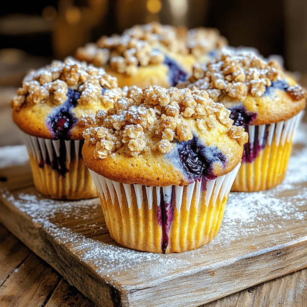 Um die perfekten Blaubeer-Streusel-Muffins zu machen, brauchen Sie folgende Hauptzutaten: - 2 Tassen Weizenmehl - 1 Tasse Zucker - 1 Esslöffel Backpulver - 1/2 Teelöffel Natron - 1/2 Teelöffel Salz - 1/2 Tasse ungesalzene Butter, geschmolzen - 2 große Eier - 1 Tasse Buttermilch (oder Milch mit 1 Esslöffel Essig) - 1 Teelöffel Vanilleextrakt - 1 1/2 Tassen frische Blaubeeren oder gefrorene Diese Zutaten sorgen für einen feuchten Teig und einen tollen Geschmack. Das Mehl gibt Struktur, während der Zucker Süße bringt. Das Streuseltopping ist das i-Tüpfelchen für diese Muffins. Hier sind die Zutaten: - 1/2 Tasse Haferflocken - 1/3 Tasse brauner Zucker - 1/4 Tasse Weizenmehl - 1 Teelöffel Zimt - 1/4 Tasse kalte ungesalzene Butter, gewürfelt Diese Mischung ergibt eine knusprige, süße Schicht obenauf. Der Zimt fügt einen warmen Geschmack hinzu, der perfekt zu den Blaubeeren passt. Die Qualität der Blaubeeren ist wichtig. Hier sind einige Tipps, um die besten auszuwählen: - Achten Sie auf eine tiefblaue Farbe. Dies zeigt Reife. - Suchen Sie nach festen und prallen Beeren. Weiche oder matschige Blaubeeren sind überreif. - Prüfen Sie die Verpackung auf Schimmel oder beschädigte Beeren. Das kann die anderen Blaubeeren verderben. - Wenn möglich, kaufen Sie lokale, saisonale Blaubeeren. Sie schmecken oft besser. Frische Blaubeeren bringen die besten Aromen in Ihre Muffins. Wenn frische schwer zu finden sind, verwenden Sie gefrorene Blaubeeren. Sie sind eine gute Alternative und einfach zu handhaben. Um den Muffin-Teig zu machen, heize zuerst den Ofen auf 190°C vor. Bereite ein Muffinblech mit Papierförmchen vor. In einer großen Schüssel mische die trockenen Zutaten: 2 Tassen Weizenmehl, 1 Tasse Zucker, 1 Esslöffel Backpulver, 1/2 Teelöffel Natron und 1/2 Teelöffel Salz. In einer anderen Schüssel, mische 1/2 Tasse geschmolzene Butter, 2 große Eier, 1 Tasse Buttermilch und 1 Teelöffel Vanilleextrakt. Gieße die feuchten Zutaten in die trockenen und rühre vorsichtig. Achte darauf, nicht zu stark zu rühren. Einige Klümpchen sind okay. Füge 1 1/2 Tassen Blaubeeren hinzu und hebe sie vorsichtig unter. Für das Streuseltopping, vermische in einer Schüssel 1/2 Tasse Haferflocken, 1/3 Tasse braunen Zucker, 1/4 Tasse Weizenmehl und 1 Teelöffel Zimt. Dann füge 1/4 Tasse kalte, gewürfelte Butter hinzu. Verwende deine Finger oder einen Teigmischer, um die Zutaten zu einer krümeligen Masse zu vermengen. Verteile den Muffinteig gleichmäßig auf die Muffinförmchen. Fülle jedes Förmchen etwa zu 2/3. Streue das Streuseltopping großzügig über den Teig. Backe die Muffins im Ofen für 18 bis 22 Minuten. Ein Zahnstocher sollte sauber herauskommen, wenn du ihn in einen Muffin steckst. Nimm die Muffins aus dem Ofen und lasse sie für 5 Minuten im Blech abkühlen. Danach lege sie auf ein Kuchengitter, um sie vollständig abkühlen zu lassen. Um die besten Muffins zu backen, sind einige Tipps wichtig. Erstens, mischen Sie die trockenen und feuchten Zutaten getrennt. Das sorgt für eine gleichmäßige Verteilung. Rühren Sie dann vorsichtig, bis alles vermischt ist. Klumpen sind in Ordnung. Achten Sie darauf, die Muffinförmchen nur zu 2/3 zu füllen. So haben die Muffins Platz zum Aufgehen. Für mehr Vielfalt können Sie das Rezept anpassen. Fügen Sie Nüsse oder Schokolade hinzu. Auch andere Früchte wie Himbeeren oder Äpfel funktionieren gut. Für eine glutenfreie Option ersetzen Sie das Weizenmehl durch eine glutenfreie Mischung. Wenn Sie weniger Zucker möchten, können Sie die Zuckermenge reduzieren. Ein häufiger Fehler ist, die Muffins zu lange zu backen. Überprüfen Sie die Muffins nach 18 Minuten. Ein Zahnstocher sollte sauber herauskommen, aber die Muffins dürfen nicht trocken sein. Ein weiterer Fehler ist, die Blaubeeren zu zerdrücken. Mischen Sie sie vorsichtig unter den Teig. Das sorgt für schöne, ganze Früchte in jedem Bissen. {{image_4}} Um glutenfreie Blaubeer-Streusel-Muffins zu machen, tausche das Weizenmehl gegen glutenfreies Mehl aus. Achte darauf, eine Mischung zu verwenden, die Xanthan enthält. Dies hilft, die Textur zu verbessern. Halte den Rest des Rezepts gleich. Diese Muffins sind genauso lecker und fluffig. Für vegane Blaubeer-Streusel-Muffins ersetze die Eier mit einem Leinsamen-Ei. Mische dazu einen Esslöffel Leinsamen mit drei Esslöffeln Wasser. Lass es kurz quellen. Ersetze auch die Buttermilch durch Pflanzenmilch und einen Esslöffel Essig. Verwende vegane Butter für das Streuseltopping. So bleibt der Geschmack großartig und die Muffins sind rein pflanzlich. Du kannst die Blaubeeren in diesem Rezept durch andere Früchte ersetzen. Im Sommer sind frische Himbeeren oder Erdbeeren eine tolle Wahl. Im Herbst könnten Äpfel oder Birnen gut passen. Achte darauf, die Früchte in kleine Stücke zu schneiden. So verteilen sie sich gleichmäßig im Teig. Experimentiere mit verschiedenen Gewürzen, um den Geschmack zu verändern. Um die Frische der Blaubeer-Streusel-Muffins zu bewahren, lagere sie in einem luftdichten Behälter. Das hält sie weich und lecker. Du kannst die Muffins bei Raumtemperatur aufbewahren. Sie bleiben so etwa drei Tage frisch. Achte darauf, dass sie vollständig abgekühlt sind, bevor du sie lagerst. So vermeiden wir, dass sich Feuchtigkeit bildet. Wenn du Muffins länger aufbewahren möchtest, friere sie ein. Wickele jeden Muffin einzeln in Frischhaltefolie. Danach lege sie in einen Gefrierbeutel oder einen luftdichten Behälter. So bleiben sie bis zu drei Monate haltbar. Beschrifte den Beutel mit dem Datum. Das hilft dir, die Muffins rechtzeitig zu genießen. Um die Muffins nach dem Einfrieren frisch zu halten, taue sie im Kühlschrank auf. Lass sie dort für einige Stunden oder über Nacht. Du kannst sie auch in der Mikrowelle auftauen. Stelle sicher, dass sie gleichmäßig warm werden. Wenn du sie wieder aufwärmst, kannst du sie im Ofen bei 180°C für etwa 5-10 Minuten aufbacken. So werden sie wieder schön weich und lecker. Die Muffins halten sich gut bis zu drei Tage, wenn Sie sie in einem luftdichten Behälter aufbewahren. Sie können sie auch in einer Papiertüte lagern, um die frische Textur zu bewahren. Wenn Sie die Muffins länger aufbewahren möchten, frieren Sie sie ein. So bleiben sie bis zu drei Monate genießbar. Ja, Sie können gefrorene Blaubeeren verwenden. Sie sind eine praktische Alternative, besonders außerhalb der Saison. Achten Sie darauf, die gefrorenen Blaubeeren nicht vorher aufzutauen. Fügen Sie sie direkt zum Teig hinzu. So bleibt der Teig nicht zu feucht und die Muffins werden perfekt. Für das Backen von Blaubeer-Streusel-Muffins benötigen Sie: - Muffinblech - Papierförmchen oder Kochspray - Große Rührschüssel - Kleine Rührschüssel - Teigschaber - Messbecher und Löffel - Zahnstocher zum Testen der Muffins Mit diesem Zubehör gelingt das Backen leicht. Viel Spaß beim Ausprobieren! Diese Muffins sind einfach köstlich. Du hast gelernt, was du für Blaubeer-Streusel-Muffins brauchst. Wir haben die Schritte zur Zubereitung des Teigs und des Toppings besprochen. Die Tipps helfen dir, perfekte Muffins zu backen und häufige Fehler zu vermeiden. Erinnere dich an die Variationen, um den Muffins deinen eigenen Stil zu geben. Mit diesen Tipps und Rezepten machst du sicher leckere Muffins. Genieß die Zeit beim Backen und teile die Freude mit anderen!