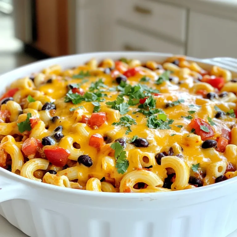 Für dieses leckere Käse-Chili-Mac Gericht brauche ich einige Hauptzutaten. Sie sind einfach zu finden und machen das Gericht schnell zubereitbar. Hier sind sie: - 225 Gramm Ellenbogen-Makkaroni - 1 Esslöffel Olivenöl - 1 mittelgroße Zwiebel, gewürfelt - 1 Paprika, gewürfelt (jede Farbe) - 1 Dose (ca. 425 Gramm) schwarze Bohnen, abgespült und abgetropft - 1 Dose (ca. 425 Gramm) gewürfelte Tomaten mit grünen Chilischoten - 1 Dose (ca. 425 Gramm) Chili-Bohnen in Sauce - 240 ml Gemüsebrühe - 200 Gramm geriebener Cheddar-Käse Die richtigen Gewürze machen den Geschmack aus. Hier sind die Gewürze, die ich verwende: - 1 Teelöffel Chilipulver - 1 Teelöffel Kreuzkümmel - ½ Teelöffel Paprika - Salz und Pfeffer nach Geschmack Diese Gewürze geben dem Gericht den perfekten Kick. Ich füge auch frischen Koriander hinzu, um das Gericht zu garnieren. Das ist optional, aber sehr lecker! Wenn du eine Zutat nicht hast, keine Sorge! Hier sind einige einfache Substitutionen: - Verwende andere Pasta statt Ellenbogen-Makkaroni, wie Fusilli oder Penne. - Für die Bohnen kannst du Kidneybohnen oder weiße Bohnen nehmen. - Wenn du keinen Cheddar-Käse hast, probiere Gouda oder Mozzarella. - Gemüsebrühe kann durch Hühnerbrühe ersetzt werden, wenn du das magst. Mit diesen Tipps kannst du das Rezept nach deinem Geschmack anpassen. So wird jeder Biss köstlich! Zuerst brauchst du alle Zutaten. Du musst die Zwiebel und die Paprika würfeln. Hacke auch den Knoblauch fein. Diese Schritte sind wichtig. Sie bringen viel Geschmack in dein Gericht. Jetzt stelle sicher, dass du die Makkaroni und Bohnen bereit hast. Die Bohnen müssen abgespült und abgetropft sein. So wird das Gericht nicht zu nass. Halte auch die Gewürze bereit. Sie geben dem Chili Mac den richtigen Kick. Erhitze das Olivenöl in einer großen Pfanne. Stelle die Hitze auf mittel. Füge die Zwiebel und Paprika hinzu. Brate sie für etwa 3-4 Minuten, bis sie weich sind. Dann kommt der Knoblauch dazu. Brate ihn eine weitere Minute an. Sein Duft wird köstlich sein. Jetzt gib die Makkaroni in die Pfanne. Füge die schwarzen Bohnen, gewürfelte Tomaten und Chili-Bohnen hinzu. Gieße die Gemüsebrühe dazu. Es wird schon bald sprudeln. Jetzt würze die Mischung mit Chilipulver, Kreuzkümmel, Paprika, Salz und Pfeffer. Rühre alles gut um. Reduziere die Hitze und decke die Pfanne ab. Lass die Mischung 10-12 Minuten köcheln. Rühre gelegentlich um. Die Makkaroni sollten jetzt weich sein. Nimm die Pfanne vom Herd. Füge den geriebenen Cheddar-Käse hinzu. Rühre ihn unter, bis er schmilzt. Das macht dein Gericht cremig und lecker. Schmecke die Gewürze ab und passe sie an. Das ist wichtig für den perfekten Geschmack. Jetzt ist dein Cheesy Chili Mac bereit. Serviere ihn heiß. Du kannst frisch gehackten Koriander als Garnitur verwenden. Es sieht schön aus und schmeckt frisch. Ein häufiger Fehler ist, die Makkaroni zu lange zu kochen. Sie sollten al dente sein. Wenn sie zu weich sind, wird das Gericht matschig. Achte darauf, die Hitze nach dem Kochen zu reduzieren. Eine andere Falle ist, die Gewürze nicht richtig abzustimmen. Probiere die Mischung vor dem Servieren. So kannst du nach Geschmack anpassen. Du kannst das Rezept leicht verändern. Füge mehr Chilipulver hinzu, wenn du es schärfer magst. Ein Spritzer Limettensaft kann dem Gericht Frische geben. Möchtest du mehr Textur? Probiere geröstete Maiskörner oder frische Avocado. Bereite die Zutaten vor, um Zeit zu sparen. Schneide das Gemüse und lagere es im Kühlschrank. Du kannst die Makkaroni auch vorkochen. Lagere sie in einem Behälter mit etwas Öl. So kleben sie nicht zusammen. Wenn du das Gericht am nächsten Tag machst, erhitze es sanft. Füge etwas Brühe hinzu, falls es trocken ist. {{image_4}} Du kannst die Käse-Chili-Mac Skillet vegan machen. Ersetze den Cheddar-Käse durch pflanzlichen Käse oder Hefeflocken. Verwende zusätzlich Gemüsebrühe ohne tierische Zutaten. Für einen extra Proteinschub nimm Kichererbsen statt schwarzen Bohnen. So bleibt das Gericht lecker und nahrhaft. Wenn du es schärfer magst, füge frische Jalapeños oder rote Chilischoten hinzu. Du kannst auch mehr Chilipulver verwenden, um den Geschmack zu intensivieren. Ein Spritzer scharfe Soße vor dem Servieren kann ebenfalls helfen. Probiere verschiedene Schärfegrade aus, um deinen perfekten Mix zu finden. Nutze saisonales Gemüse, um den Geschmack zu variieren. Im Frühling sind Spargel oder Erbsen toll. Im Sommer kannst du Zucchini oder frische Tomaten verwenden. Im Herbst passen Kürbis oder Süßkartoffeln gut dazu. Im Winter sind Wurzelgemüse wie Karotten oder Sellerie ideal. So bleibt dein Gericht frisch und bunt das ganze Jahr über. Um die Reste von Käse-Chili-Mac gut zu lagern, benutze einen luftdichten Behälter. Stelle sicher, dass das Gericht vollständig abgekühlt ist, bevor du es verpackst. So verhinderst du, dass sich Kondenswasser bildet. Schichte die Reste in einer einzigen Schicht. Dies hilft, den Käse cremig zu halten. Zum Aufwärmen kannst du die Reste in der Mikrowelle oder auf dem Herd erhitzen. Wenn du die Mikrowelle nutzt, decke die Schüssel ab. Dies hilft, das Gericht gleichmäßig zu erwärmen. Rühre es nach einem Minutenintervall um. Wenn du den Herd nutzt, füge ein wenig Brühe oder Wasser hinzu. So bleibt das Gericht saftig und cremig. Im Kühlschrank bleibt Käse-Chili-Mac etwa drei bis vier Tage frisch. Achte darauf, die Reste schnell zu kühlen, um Bakterienwachstum zu vermeiden. Wenn du länger aufbewahren möchtest, friere die Portionen ein. In einem gefriergeeigneten Behälter hält sich das Gericht bis zu drei Monate. Zum Auftauen stelle es einfach über Nacht in den Kühlschrank. Die gesamte Kochzeit für Cheesy Chili Mac Skillet beträgt etwa 30 Minuten. Zuerst bereiten Sie die Zutaten vor, was etwa 15 Minuten dauert. Dann kochen Sie das Gericht in einer großen Pfanne. Die Makkaroni brauchen etwa 10-12 Minuten, um weich zu werden. Rühren Sie die Mischung regelmäßig um, damit nichts anbrennt. Ja, Sie können glutenfreie Makkaroni verwenden. Es gibt viele Marken, die gute Alternativen bieten. Achten Sie darauf, die Kochzeit entsprechend anzupassen. Glutenfreie Makkaroni können schneller gar werden. Probieren Sie sie aus, um die beste Textur zu finden. Zu Cheesy Chili Mac Skillet passen viele Beilagen. Ein frischer grüner Salat ist immer eine gute Wahl. Auch gewürzte Nachos oder knuspriges Brot ergänzen das Gericht gut. Für einen zusätzlichen Geschmack können Sie auch Guacamole oder Salsa servieren. In diesem Artikel habe ich die Hauptzutaten, Gewürze und Tipps zum Kochen von Cheesy Chili Mac Skillet behandelt. Wir haben auch besprochen, wie man häufige Fehler vermeidet und das Gericht anpassen kann. Ich hoffe, diese Schritte helfen dir, das Gericht perfekt zuzubereiten. Denke daran, mit verschiedenen Zutaten zu spielen, um deinen eigenen Geschmack zu finden. Mit diesen Tipps kannst du leckere Abwandlungen zubereiten. Genieß das Kochen und guten Appetit!