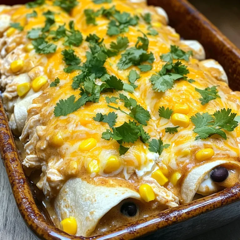 - 2 Tassen gekochtes Hähnchen, zerkleinert - 1 Tasse Frischkäse, weich - 1 Tasse saure Sahne - 1 Dose (10 oz) grüne Enchilada-Sauce - 1 Teelöffel Knoblauchpulver - 1 Esslöffel Taco-Gewürzmischung - 8 große Weizentortillas - 1 Tasse geriebener Käse (Cheddar oder Monterey Jack) - 1 Dose (15 oz) schwarze Bohnen, abgespült und abgetropft - 1 Tasse Maiskörner (frisch oder gefroren) - 1/4 Tasse gehackter Koriander (optional zum Garnieren) - Salz und Pfeffer nach Geschmack Die Mengen sind perfekt für 4 bis 6 Portionen. Verwende immer frische Zutaten. Achte auf die Menge des Hähnchens. Zu viel Hähnchen macht die Füllung trocken. Zu wenig führt zu einem schwachen Geschmack. Der Frischkäse gibt Cremigkeit. Die saure Sahne sorgt für einen tollen Geschmack. Du kannst mehr Gemüse hinzufügen. Paprika oder Zwiebeln passen gut. Für einen schärferen Kick verwende Jalapeños oder scharfe Salsa. Ein Spritzer Limettensaft bringt Frische. Koriander verleiht einen würzigen Hauch. Diese Optionen machen deine Enchiladas noch spezieller. Experimentiere und finde deinen perfekten Geschmack! Beginnen Sie mit der Füllung. Nehmen Sie eine große Schüssel. Geben Sie den weichen Frischkäse, die saure Sahne und die grüne Enchilada-Sauce hinein. Fügen Sie das Knoblauchpulver und die Taco-Gewürzmischung hinzu. Rühren Sie alles gut um. Die Mischung sollte glatt sein. Schmecken Sie mit Salz und Pfeffer ab. Jetzt fügen Sie das zerkleinerte Hähnchen, die schwarzen Bohnen und die Maiskörner hinzu. Mischen Sie alles gut, bis die Zutaten gleichmäßig verteilt sind. Dies ist die Füllung für Ihre Enchiladas. Legen Sie eine Weizentortilla auf eine saubere Fläche. Nehmen Sie etwa 1/2 Tasse der Hühnchen-Mischung. Platzieren Sie die Füllung in der Mitte der Tortilla. Rollen Sie die Tortilla eng um die Füllung. Achten Sie darauf, die Seiten einzuschlagen, damit die Füllung nicht herausfällt. Wiederholen Sie diesen Schritt mit den restlichen Tortillas und der Füllung. Bereiten Sie den Slow Cooker vor. Verwenden Sie Kochspray oder Backpapier, um die Reinigung zu erleichtern. Legen Sie die gerollten Tortillas mit der Nahtseite nach unten in den Slow Cooker. Gießen Sie die restliche Hühnchen-Mischung gleichmäßig darüber. Streuen Sie den geriebenen Käse darüber. Decken Sie den Slow Cooker ab. Kochen Sie die Enchiladas auf niedriger Hitze für 4-6 Stunden oder auf hoher Hitze für 2-3 Stunden. Die Tortillas sind fertig, wenn sie durchgeheizt sind und der Käse geschmolzen ist. Servieren Sie die Enchiladas auf Tellern und garnieren Sie nach Belieben mit gehacktem Koriander. Ein häufiger Fehler ist, zu viel Füllung in die Tortillas zu geben. Die Tortilla sollte sich gut schließen lassen. Wenn du die Tortilla zu voll machst, kann sie aufplatzen. Achte darauf, die Menge auf etwa 1/2 Tasse pro Tortilla zu beschränken. Ein weiterer Fehler ist das Überkochen der Enchiladas. Überprüfe sie nach der angegebenen Kochzeit, um die perfekte Konsistenz zu erreichen. Um die Konsistenz zu verbessern, achte darauf, die Füllung gut zu vermengen. Das hilft, eine gleichmäßige Textur zu erreichen. Wenn die Mischung zu dick ist, füge etwas mehr saure Sahne oder Enchilada-Sauce hinzu. Dadurch wird die Füllung cremiger und leichter. Während des Kochens kannst du die Hitze anpassen, um die ideale Textur zu erzielen. Zusätzlich zur Taco-Gewürzmischung kannst du mehr Geschmack hinzufügen. Probiere Kreuzkümmel oder Paprika für ein rauchiges Aroma. Auch frische Limettenschale kann etwas Frische einbringen. Wenn du es schärfer magst, füge einen Hauch von Cayennepfeffer oder Jalapeños hinzu. Diese kleinen Anpassungen machen einen großen Unterschied im Geschmack deiner Enchiladas. {{image_4}} Für eine vegetarische Version dieser Enchiladas, tausche das Hähnchen gegen Gemüse aus. Du kannst Paprika, Zucchini und Spinat verwenden. Diese Gemüse bringen Farbe und frischen Geschmack. Mische sie einfach in die Füllung. Achte darauf, die schwarzen Bohnen beizubehalten, um Protein hinzuzufügen. Du kannst auch Tofu verwenden, wenn du möchtest. Wenn du es schärfer magst, füge gewürfelte Jalapeños oder frische Chilis zur Füllung hinzu. Ein Teelöffel Cayennepfeffer in die Mischung kann auch helfen. Du kannst die grüne Enchilada-Sauce durch eine schärfere Salsa ersetzen. Experimentiere mit verschiedenen Käsesorten. Pepper Jack Käse bringt zusätzlichen Kick. Für glutenfreie Optionen, nutze glutenfreie Tortillas. Der Rest des Rezepts bleibt gleich und du hast eine leckere Mahlzeit. Wenn du auf Laktose achtest, ersetze den Frischkäse und die saure Sahne durch laktosefreie Alternativen. Du kannst auch pflanzliche Sahne verwenden. Diese Anpassungen machen die Enchiladas für jeden genießbar. Um die Enchiladas zu lagern, lassen Sie sie zuerst abkühlen. Legen Sie die Enchiladas in einen luftdichten Behälter. Diese Methode hilft, die Aromen zu bewahren. Sie können sie auch in Frischhaltefolie einwickeln. Lagern Sie die Enchiladas im Kühlschrank, wenn Sie sie innerhalb von drei bis vier Tagen essen wollen. Der Schlüssel zur Geschmacksbewahrung ist die richtige Lagerung. Stellen Sie sicher, dass der Behälter gut verschlossen ist. Wenn Sie die Enchiladas einfrieren, verwenden Sie einen gefrierfesten Behälter. Vor dem Einfrieren können Sie die Enchiladas mit etwas zusätzlicher Sauce übergießen. So bleibt die Feuchtigkeit erhalten und der Geschmack bleibt frisch. Um die Reste aufzuwärmen, nehmen Sie die Enchiladas aus dem Kühlschrank. Legen Sie sie in eine Auflaufform und decken Sie sie mit Aluminiumfolie ab. So trocknen sie beim Erhitzen nicht aus. Stellen Sie die Form in einen vorgeheizten Ofen auf 175 °C für 20 Minuten. Alternativ können Sie die Enchiladas in der Mikrowelle aufwärmen. Erwärmen Sie sie in kurzen Intervallen, um gleichmäßige Wärme zu erzielen. Das Kochen dauert entweder 4 bis 6 Stunden auf niedriger Hitze oder 2 bis 3 Stunden auf hoher Hitze. Die Tortillas müssen gut durchgeheizt sein, und der Käse sollte schmelzen. Diese Zeiten sind perfekt, um die Aromen zu entfalten und die Enchiladas zart zu machen. Ja, du kannst diese Enchiladas problemlos einfrieren. Lasse sie einfach abkühlen, bevor du sie in einem luftdichten Behälter aufbewahrst. Sie bleiben bis zu drei Monate frisch. Zum Aufwärmen einfach im Ofen bei 180 Grad Celsius backen, bis sie durchgeheizt sind. Verschiedene Beilagen ergänzen diese Enchiladas perfekt. Hier sind einige Ideen: - Reis (braun oder weiß) - Guacamole - Salsa - Frisch geriebener Salat - Nachos mit Käse Diese Kombinationen bringen zusätzliche Frische und Geschmack auf deinen Teller. In diesem Artikel habe ich die wichtigen Zutaten und Schritte für köstliche Enchiladas erklärt. Ich habe Tipps zum Kochen, Variationen für jeden Geschmack und Lagerung gegeben. Es ist einfach, leckere Enchiladas zu machen und meine Tipps helfen dabei, häufige Fehler zu vermeiden. Nutze die Variationen, um die Rezepte anzupassen. Mit diesen Informationen musst du keine Angst vor dem Kochen haben. Trau dich und probiere es aus!