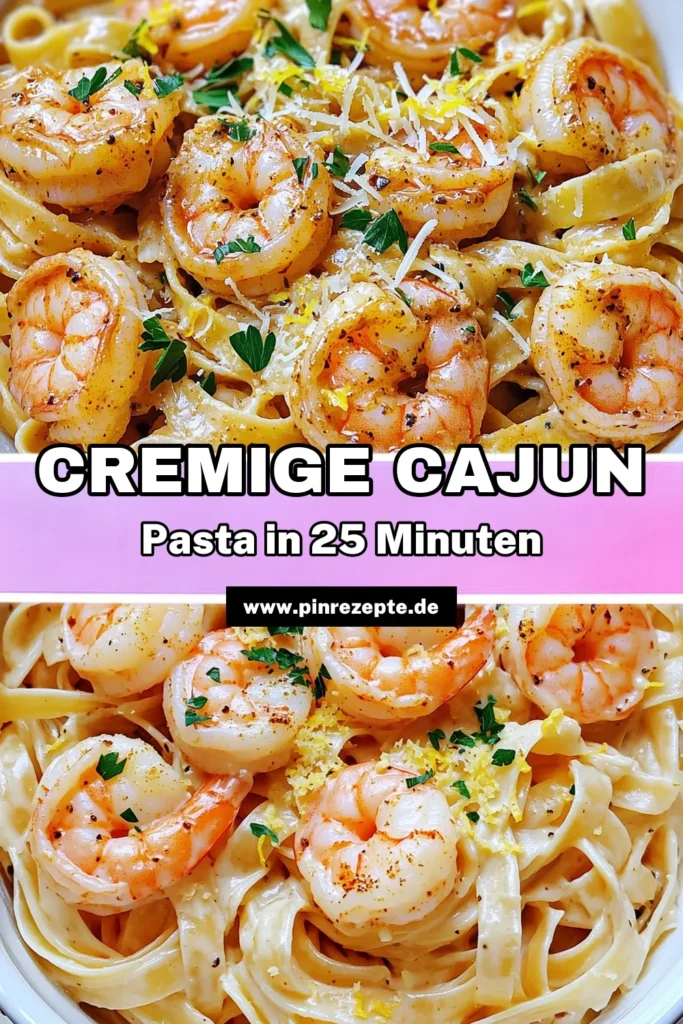 Entdecken Sie das Rezept für cremige Cajun-Garnelen-Pasta, das Ihre Geschmacksknospen begeistern wird! Diese einfache und schnelle Mahlzeit ist perfekt für ein Abendessen unter der Woche. Mit würzigen Garnelen, frischer Sahne und köstlichem Parmesan ist sie ein echtes Komfortgericht. Klicken Sie jetzt, um die Schritte für die Zubereitung dieser leckeren Pasta zu erkunden! #CremigeCajunGarnelenPasta #PastaRezepte #CajunKüche #EinfacheRezepte