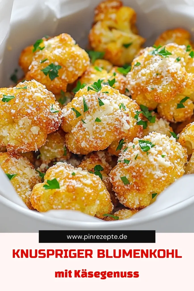 Entdecken Sie das köstliche Rezept für Knoblauch Parmesan Blumenkohl aus der Luftfritteuse! Dieses einfache Gericht vereint die Aromen von frischem Knoblauch, würzigem Paprika und schmelzendem Parmesan in perfektionierten Blumenkohlröschen. Ideal für eine gesunde Beilage oder Snack. Klicken Sie jetzt, um die vollständige Anleitung und Tipps zur Präsentation zu sehen! #KnoblauchParmesan #Luftfritteuse #Blumenkohl #GesundeRezepte