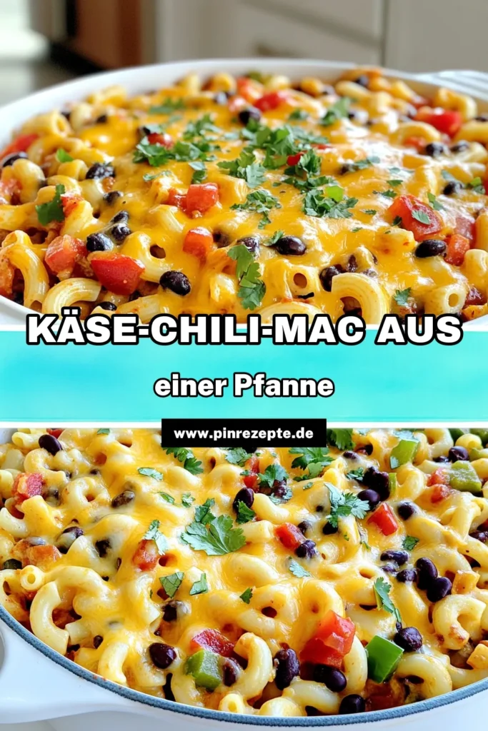 Entdecke das köstliche Käse-Chili-Mac Skillet – ein einfaches und schnelles Rezept für ein herzhaftes Abendessen! Mit cremigen Makkaroni, würzigen Bohnen und geschmolzenem Cheddar-Käse wird dieses ein Topf Gericht deine Geschmacksknospen verzaubern. Perfekt für jede Gelegenheit und in nur 30 Minuten vorbereitet. Klicke hier, um die vollständige Anleitung und köstliche Tipps zu entdecken! #KäseChiliMac #OnePotMeal #EinfachesRezept #LeckeresEssen
