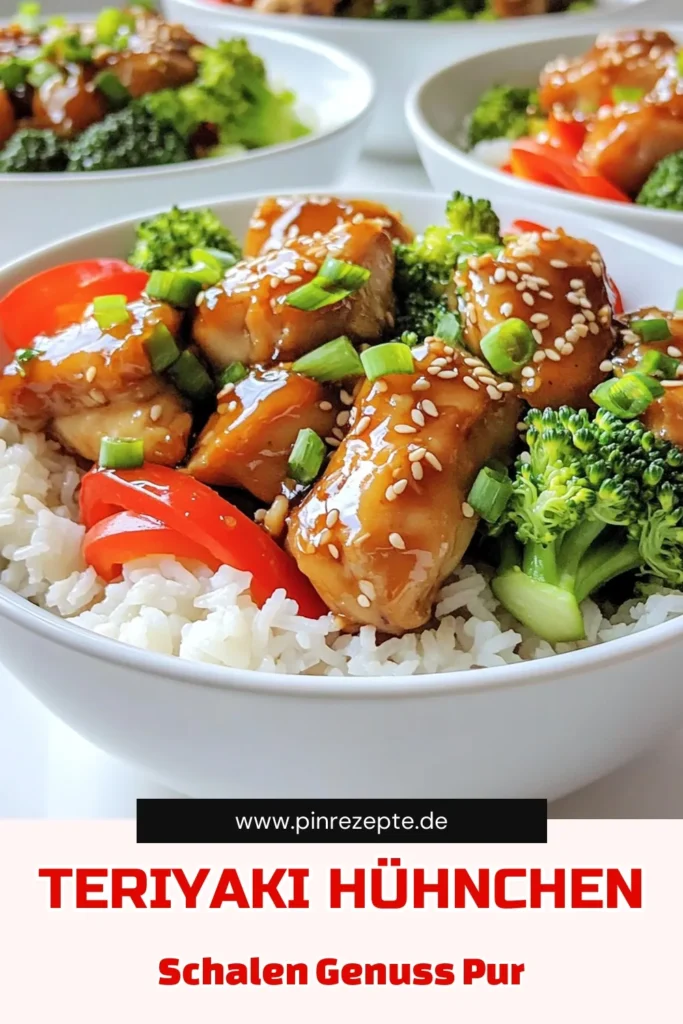 Entdecke die köstlichen Teriyaki-Hühnchen-Schalen, die besser sind als vom Takeout! Mit zartem Hähnchen, frischem Gemüse und duftendem Jasminreis ist dieses Rezept nicht nur einfach zuzubereiten, sondern auch ein wahrer Genuss. Erlebe den vollen Geschmack in nur 50 Minuten und bringe asiatisches Flair in deine Küche. Klicke jetzt, um die kompletten Schritte und alle Zutaten zu sehen! #TeriyakiHühnchen #GesundeRezepte #SchnelleGerichte #LeckerEssen