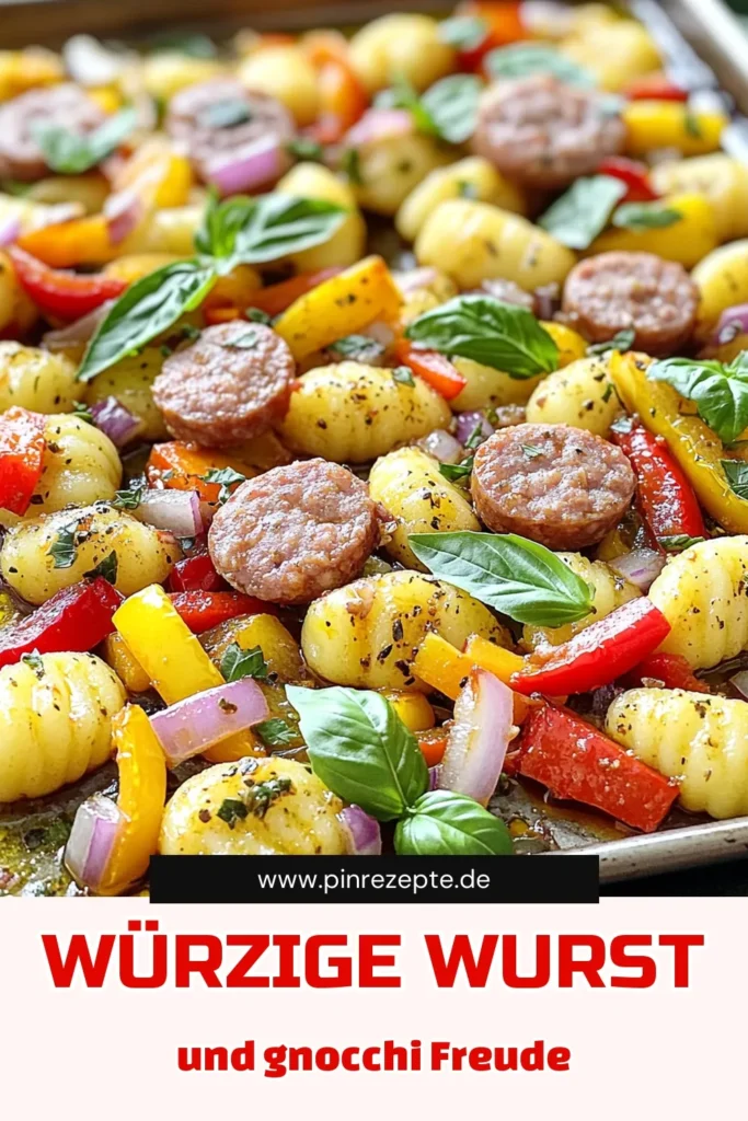 Entdecke das köstliche Rezept für Sizzling Sausage & Pepper Gnocchi Delight! Mit saftiger Wurst, buntem Gemüse und goldbraunen Gnocchi ist dieses Gericht nicht nur einfach zu machen, sondern auch ein echter Genuss. Perfekt für ein gemeinsames Abendessen! Klicke jetzt und lass dich von diesem schnellen, einfachen Rezept inspirieren. #SausageRecipes #Gnocchi #DinnerInspo #EasyRecipes