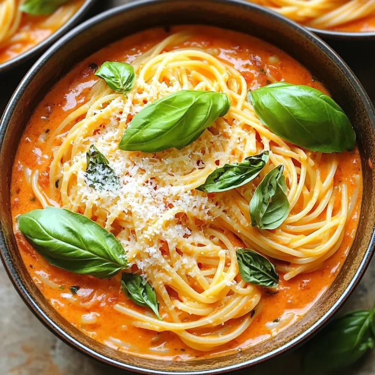 Die Hauptzutaten machen dieses Gericht einfach und lecker. Du brauchst: - 340 Gramm Pasta (Penne oder Fusilli) - 1 Dose (410 Gramm) gewürfelte Tomaten, mit Saft - 1 Dose (400 Gramm) Kokosmilch - 480 Milliliter Gemüsebrühe - 1 kleine Zwiebel, fein gehackt - 3 Knoblauchzehen, gehackt Diese Zutaten machen die Basis für die cremige Sauce. Die Pasta kocht direkt in der Sauce, was den Geschmack verstärkt. Die Gewürze und Kräuter bringen den Geschmack zur Geltung. Du benötigst: - 1 Teelöffel getrocknete italienische Kräuter (Oregano, Basilikum) - 1 Teelöffel rote Paprikaflocken (nach Geschmack anpassen) - 1 Tasse frische Basilikumblätter, grob gehackt - Salz und Pfeffer nach Geschmack Die italienischen Kräuter geben der Pasta das richtige Aroma. Frisches Basilikum sorgt für einen frischen Kick. Wenn du es noch cremiger magst, kannst du Parmesan hinzufügen. Du kannst auch etwas mehr Basilikum für die Garnitur verwenden. - 1 Esslöffel Olivenöl - 1 Tasse geriebener Parmesan (optional zum Servieren) Parmesan verleiht der Pasta einen reichen Geschmack. Ein Hauch von Olivenöl macht alles noch besser. Zuerst musst du die Zutaten bereitstellen. Nimm 340 Gramm deiner Lieblingspasta, wie Penne oder Fusilli. Du brauchst auch eine Dose mit 410 Gramm gewürfelten Tomaten, eine Dose Kokosmilch und 480 Milliliter Gemüsebrühe. Vergiss nicht die Zwiebel, drei Knoblauchzehen, getrocknete italienische Kräuter, rote Paprikaflocken und frisches Basilikum. Außerdem etwas Olivenöl, Salz und Pfeffer. Diese Zutaten machen deine Pasta lecker und cremig. Erhitze das Olivenöl in einem großen Topf bei mittlerer Hitze. Füge die fein gehackte Zwiebel und den gehackten Knoblauch hinzu. Brate sie für drei bis vier Minuten, bis die Zwiebel glasig wird. Gib dann die gewürfelten Tomaten mit ihrem Saft, die Kokosmilch, die Gemüsebrühe, die italienischen Kräuter und die Paprikaflocken in den Topf. Rühre alles gut um. Lass die Mischung sanft aufköcheln und füge dann die Pasta hinzu. Rühre gut um, damit die Pasta in der Flüssigkeit schwimmt. Decke den Topf ab und koche alles bei niedriger Hitze für 12 bis 15 Minuten. Rühre gelegentlich um, damit nichts anklebt. Wenn die Pasta al dente ist, bist du fast fertig. Rühre das grob gehackte Basilikum unter die Pasta. Schmecke alles mit Salz und Pfeffer ab. Wenn die Sauce zu dünn ist, lass sie einige Minuten ohne Deckel köcheln, bis sie dicker wird. Für einen besonderen Geschmack kannst du geriebenen Parmesan über die Pasta streuen. Serviere die Pasta in tiefen Schalen, garniert mit extra Basilikumblättern und einem Hauch von Parmesan. So sieht dein Gericht toll aus und schmeckt fantastisch! Ein häufiger Fehler ist, die Pasta zu früh hinzuzufügen. Warte, bis die Flüssigkeit köchelt, bevor du die Pasta hineingibst. So wird die Pasta gleichmäßig gar. Achte darauf, die Mischung regelmäßig umzurühren. Dies verhindert, dass die Pasta am Boden des Topfes kleben bleibt. Koche die Pasta für 12 bis 15 Minuten. Dies gibt der Pasta genug Zeit, um al dente zu werden. Überprüfe die Pasta nach 12 Minuten. Wenn sie noch zu fest ist, koche sie ein paar Minuten länger. Denke daran, dass die Pasta beim Abkühlen noch etwas nachgart. Du kannst die Gewürze nach deinem Geschmack ändern. Möchtest du es schärfer? Füge mehr rote Paprikaflocken hinzu! Magst du frische Kräuter? Tausche die getrockneten Kräuter gegen frischen Basilikum aus. Auch das Hinzufügen von geriebenem Parmesan macht das Gericht reichhaltiger und cremiger. {{image_4}} Wenn du ein Fan von Gemüse bist, kannst du viele Optionen nutzen. Füge zum Beispiel frisches Gemüse wie Spinat, Zucchini oder Paprika hinzu. Diese bringen Farbe und Geschmack in dein Gericht. Du kannst auch Kichererbsen oder Linsen nehmen, um die Mahlzeit noch nahrhafter zu machen. Diese Zutaten passen gut zur cremigen Sauce und machen das Gericht sättigender. Wenn du mehr Protein möchtest, gibt es tolle Optionen. Gegrilltes Hähnchen passt hervorragend zu dieser Pasta. Du kannst es einfach in Stücke schneiden und kurz vor dem Servieren untermischen. Wenn du eine pflanzliche Option suchst, probiere Tofu. Brate den Tofu in der Pfanne, bis er goldbraun ist, und füge ihn dann zu deiner Pasta hinzu. Beide Varianten machen dein Gericht reichhaltiger und leckerer. Für eine glutenfreie Version kannst du glutenfreie Pasta verwenden. Es gibt viele Sorten, die gut schmecken und die gleiche Textur haben. Achte darauf, die Kochzeit anzupassen, da sie oft schneller gar sind. Du kannst auch Zucchini-Nudeln verwenden, um eine leichte und gesunde Alternative zu schaffen. Diese Optionen machen das Gericht für jeden zugänglich und köstlich. Um die Reste der One-Pot Creamy Tomato Basil Pasta richtig aufzubewahren, lege sie in einen luftdichten Behälter. Lass die Pasta auf Raumtemperatur abkühlen, bevor du sie in den Kühlschrank stellst. Dies hilft, die Frische zu bewahren. Du kannst die Reste bis zu drei Tage im Kühlschrank aufbewahren. Achte darauf, die Pasta gut abzudecken, damit sie nicht austrocknet. Beim Aufwärmen der Pasta ist es wichtig, die Textur zu retten. Ich empfehle, einen Löffel Gemüsebrühe hinzuzufügen, wenn du die Pasta in einer Pfanne erhitzt. Auf mittlerer Hitze unter gelegentlichem Rühren erwärmen, bis sie heiß ist. Das Hinzufügen von Brühe hilft, die Sauce cremig zu halten. Vermeide es, die Pasta in der Mikrowelle zu erhitzen, da sie dadurch schnell trocken werden kann. Im Kühlschrank hält die Pasta bis zu drei Tage frisch. Wenn du die Pasta länger aufbewahren möchtest, kannst du sie einfrieren. Achte darauf, die Pasta in einem gefrierfesten Behälter zu lagern. So bleibt sie bis zu drei Monate haltbar. Zum Auftauen stelle die gefrorene Pasta einfach über Nacht in den Kühlschrank. Vor dem Servieren gut umrühren und eventuell etwas Brühe hinzufügen, um die Konsistenz zu verbessern. Die Konsistenz der Sauce kann leicht verändert werden. Wenn sie zu dick ist, füge mehr Gemüsebrühe oder Kokosmilch hinzu. Lass die Sauce dann ein paar Minuten köcheln, um sie zu verdünnen. Wenn die Sauce zu dünn ist, lasse sie ohne Deckel kochen. Rühre dabei häufig um, damit sie gleichmäßig eindickt. Experimentiere, um die perfekte Textur zu finden! Für dieses Rezept empfehle ich Penne oder Fusilli. Diese Sorten halten die Sauce gut fest. Sie sind perfekt für die cremige Tomatensauce. Du kannst auch andere Formen ausprobieren, wenn du magst. Achte darauf, dass die Pasta zur Sauce passt. So wird jede Gabel voll mit Geschmack! Ja, du kannst frische Tomaten nutzen! Verwende etwa 800 Gramm reife Tomaten. Schäle und würfele sie vorher. Frische Tomaten geben einen tollen Geschmack. Denke daran, dass die Kochzeit länger sein kann. Frische Tomaten brauchen mehr Zeit, um weich zu werden. Achte darauf, die Sauce gut zu würzen! Wir haben verschiedene Zutaten für die Pasta besprochen, von Hauptzutaten bis zu Gewürzen. Die Schritt-für-Schritt-Anleitung zeigt, wie du einfach selbst Pasta kochen kannst. Ich gab Tipps zur Vermeidung von Fehlern und optimalen Kochzeiten. Außerdem lernst du interessante Variationen und wie man Reste richtig lagert. Mit diesen Informationen kannst du leckere Pastagerichte genießen. Experimentiere mit verschiedenen Zutaten und finde deinen persönlichen Favoriten.