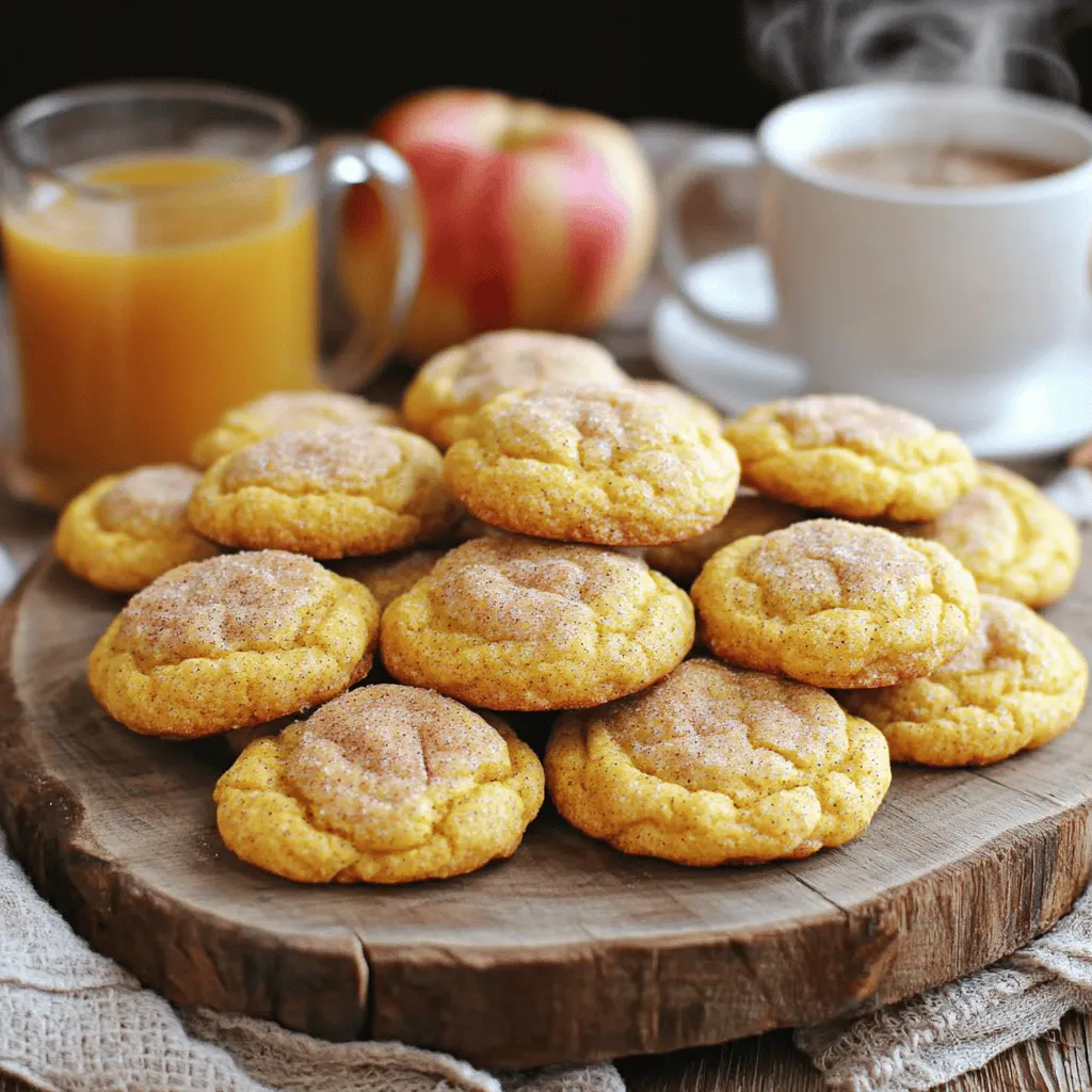 - 1 Tasse ungesalzene Butter, zimmerwarm - 1 Tasse Kristallzucker - 1/2 Tasse brauner Zucker, fest gepackt - 1 großes Ei - 1 Tasse Kürbispüree - 2 Teelöffel Vanilleextrakt - 3 1/4 Tassen Weizenmehl (Allzweckmehl) - 1 Teelöffel Natron - 1/2 Teelöffel Backpulver - 1 Teelöffel Weinstein (Cream of Tartar) - 1 Teelöffel gemahlener Zimt - 1/2 Teelöffel Muskatnuss, gemahlen - 1/4 Teelöffel Ingwer, gemahlen - 1/4 Teelöffel Salz - 1/4 Tasse Kristallzucker (zum Wälzen) - 1 Esslöffel gemahlener Zimt (zum Wälzen) Jede Zutat hat einen speziellen Zweck. Die Butter gibt den Keksen eine cremige Textur. Der Kristallzucker sorgt für die Süße, während der braune Zucker Tiefe und eine leichte Karamellnote hinzufügt. Das Ei bindet alle Zutaten. Das Kürbispüree bringt Feuchtigkeit und Geschmack. Die Kombination von Zimt, Muskatnuss und Ingwer gibt den Keksen das typische Kürbisgewürz-Aroma. Achte darauf, dass der Kürbis frisch oder gut konserviert ist. Verwende zimmerwarme Butter für eine bessere Mischung. Ich empfehle, hochwertige Butter zu verwenden, wie z.B. von Kerrygold. Für die Gewürze sind McCormick oder Simply Organic gute Optionen. Das Weizenmehl sollte Allzweckmehl sein, um die beste Konsistenz zu erreichen. Achte darauf, dass das Kürbispüree ohne Zusatzstoffe ist, um den reinen Geschmack zu bewahren. Heize deinen Ofen auf 175°C vor. Lege ein Backblech mit Backpapier aus. Das Backpapier hilft, die Kekse nicht zu kleben. Es macht das Aufräumen auch einfacher. Lass den Ofen gut vorheizen, damit die Kekse gleichmäßig backen. Nimm eine große Schüssel. Gib die zimmerwarme Butter, den Kristallzucker und den braunen Zucker hinein. Schlage die Mischung mit einem Handmixer cremig. Es sollte leicht und fluffig aussehen. Dann füge das Ei, das Kürbispüree und den Vanilleextrakt hinzu. Mixe alles gut, bis die Masse gleichmäßig ist. In einer anderen Schüssel vermische das Weizenmehl, Natron, Backpulver, Weinstein, Zimt, Muskatnuss, Ingwer und Salz. Mische die trockenen Zutaten langsam unter die feuchten. Rühre nicht zu lange, damit der Teig zart bleibt. Nutze einen Keksausstecher oder forme mit deinen Händen kleine Kugeln aus Teig. Die Kugeln sollten etwa 2,5 cm groß sein. Wälze jede Kugel in einer Mischung aus Zucker und Zimt. Achte darauf, dass sie gut bedeckt sind. Lege die Kugeln auf das Backblech. Lass genügend Platz zwischen den Kugeln. Sie werden beim Backen größer. Backe die Kekse für 10-12 Minuten. Die Ränder sollten goldbraun sein, während das Zentrum weich bleibt. Lass die Kekse nach dem Backen fünf Minuten auf dem Blech abkühlen, bevor du sie auf ein Kuchengitter legst. Um die besten Kürbisgewürz-Snickerdoodles zu backen, achte auf die Butter. Sie sollte weich, aber nicht geschmolzen sein. Das hilft, eine luftige Textur zu erreichen. Verwende frisches Kürbispüree, um den besten Geschmack zu bekommen. Mische die trockenen Zutaten gut, damit sich die Gewürze gleichmäßig verteilen. Wälze die Kekse gründlich in der Zimt-Zucker-Mischung für einen schönen Crunch. Ein häufiger Fehler ist, den Teig zu lange zu mischen. Das führt zu harten Keksen. Mische die Zutaten nur, bis sie gerade verbunden sind. Achte darauf, den Ofen richtig vorzuheizen. Wenn der Ofen zu kalt ist, backen die Kekse nicht gleichmäßig. Lass genug Platz zwischen den Keksen auf dem Blech. Sie laufen beim Backen auseinander. Für diese Kekse benötigst du einige einfache Geräte. Ein Handmixer oder eine Küchenmaschine hilft dir, die Butter und Zucker gut zu vermengen. Eine große Rührschüssel ist wichtig, um alle Zutaten zu mischen. Verwende einen Keksausstecher oder deine Hände, um gleichmäßige Kugeln zu formen. Ein Backblech mit Backpapier sorgt dafür, dass die Kekse nicht kleben bleiben. {{image_4}} Wenn Sie Allergien haben, gibt es leicht Anpassungen. Für glutenfreie Kekse verwenden Sie glutenfreies Mehl. Es gibt gute Marken, die das anbieten. Um die Kekse vegan zu machen, ersetzen Sie das Ei durch Apfelmus oder Leinsamen. Diese Alternativen sorgen für eine ähnliche Konsistenz. So können alle genießen. Ich liebe es, mit Zutaten zu spielen. Fügen Sie Schokoladenstückchen hinzu, um einen süßen Twist zu erhalten. Dunkle oder weiße Schokolade passt gut zu den Gewürzen. Auch Nüsse sind eine tolle Option. Walnüsse oder Pekannüsse geben einen schönen Crunch. Experimentieren Sie, um Ihre perfekten Kekse zu finden. Diese Kekse sind perfekt für den Herbst, aber Sie können sie auch für andere Feste anpassen. Fügen Sie Cranberries für Weihnachten hinzu. Für Ostern können Sie bunte Schokoladenstückchen verwenden. So wird jede Saison besonders und feierlich. Verwenden Sie die Grundrezepte für neue, spannende Kreationen. Um die frisch gebackenen Kürbisgewürz-Snickerdoodles optimal zu lagern, nutzen Sie einen luftdichten Behälter. Achten Sie darauf, dass die Kekse vollständig abgekühlt sind, bevor Sie sie einlagern. So verhindern Sie, dass die Kekse matschig werden. Kürbisgewürz-Snickerdoodles bleiben bei richtiger Lagerung etwa eine Woche frisch. Lagern Sie sie bei Raumtemperatur. Achten Sie darauf, die Kekse nicht in direktem Sonnenlicht zu platzieren. Wenn Sie die Kekse länger aufbewahren möchten, empfehle ich das Einfrieren. Das Einfrieren Ihrer Kürbisgewürz-Snickerdoodles ist einfach. Lassen Sie die Kekse zuerst vollständig abkühlen. Legen Sie die Kekse dann in einen gefrierfesten Beutel oder Behälter. Trennen Sie die Kekse mit Backpapier, damit sie nicht aneinander kleben. Sie können die Kekse bis zu drei Monate einfrieren. Zum Servieren lassen Sie sie einfach bei Raumtemperatur auftauen. Kürbisgewürz-Snickerdoodles brauchen etwa 10 bis 12 Minuten im Ofen. Die Kekse sind fertig, wenn die Ränder goldbraun sind. Das Zentrum bleibt weich, was den Keks perfekt macht. Nach dem Backen sollten Sie die Kekse fünf Minuten auf dem Blech ruhen lassen. So können sie sich setzen, bevor Sie sie auf ein Kuchengitter legen. Ja, Sie können diese Kekse im Voraus zubereiten. Sie können den Teig bis zu drei Tage im Kühlschrank aufbewahren. Formen Sie einfach die Keksbälle und wälzen Sie sie in der Zimt-Zucker-Mischung. Wenn Sie bereit sind zu backen, nehmen Sie den Teig heraus und backen Sie die Kekse. Das spart Zeit, wenn Sie Gäste erwarten! Der Hauptunterschied liegt im Kürbispüree und den Gewürzen. Kürbisgewürz-Snickerdoodles enthalten Kürbispüree, was ihnen eine feuchte Textur gibt. Außerdem fügen wir Muskatnuss und Ingwer hinzu. Diese Gewürze bringen den Herbstgeschmack in die Kekse. Normale Snickerdoodles verwenden nur Zimt und haben keine Kürbisnote. Kürbisgewürz-Snickerdoodles sind einfach lecker und perfekt für Herbsttage. Wir haben die besten Zutaten besprochen und wertvolle Tipps gegeben. Die Schritt-für-Schritt-Anleitung macht das Backen leicht, auch für Anfänger. Variationen bieten Optionen für alle, und die Aufbewahrung sorgt dafür, dass die Kekse frisch bleiben. Denke daran, Fehler zu vermeiden und Spaß beim Backen zu haben. Genieße die Kekse, teile sie oder verwandele sie nach deinem Geschmack. Sie sind nicht nur lecker, sondern auch vielseitig!