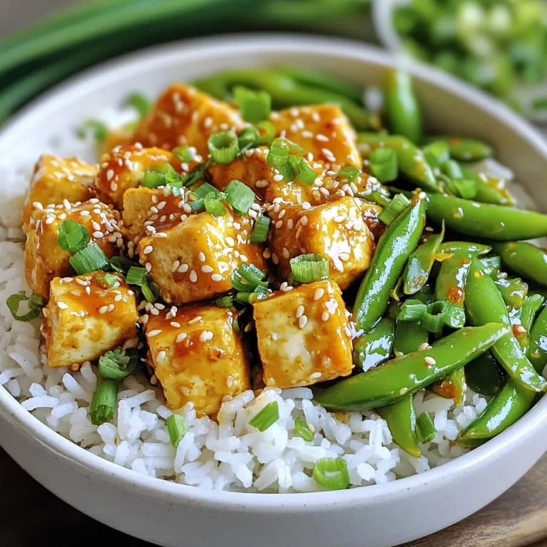 - 1,5 Tassen gekochter Jasminreis - 1 Block (400 g) fester Tofu, gut abgetropft und gewürfelt - 2 Esslöffel Maisstärke - 3 Esslöffel Pflanzenöl, aufgeteilt - 4 Zehen Knoblauch, fein gehackt - 1 Esslöffel rote Chilipaste (nach Geschmack anpassen) - 2 Esslöffel Sojasauce - 1 Esslöffel Reisessig - 1 Teelöffel Sesamöl - ½ Tasse Frühlingszwiebeln, gehackt - 1 Tasse Zuckerschoten (oder dein Lieblingsgemüse) - Sesamsamen zum Garnieren Die Hauptzutaten sind einfach zu finden. Gekochter Jasminreis sorgt für die perfekte Basis. Fester Tofu gibt den Bowls eine gute Textur. Maisstärke hilft, den Tofu knusprig zu machen. Knoblauch und Chilipaste bringen viel Geschmack. Zuckerschoten sind knackig und süß. Du kannst auch anderes Gemüse wie Brokkoli oder Paprika verwenden. Frühlingszwiebeln sind frisch und passen gut zu den Aromen. Sie bringen einen leicht scharfen Geschmack mit. Sesamsamen sind eine tolle Garnitur. Sie geben einen nussigen Geschmack. Du kannst auch frische Kräuter wie Koriander oder Petersilie hinzufügen. Diese bringen Farbe und Frische. Wenn du es noch leckerer willst, füge ein paar Erdnüsse hinzu. Sie geben einen schönen Crunch. Zuerst nimmst du den Block Tofu und lässt ihn gut abtropfen. Dann schneidest du ihn in kleine Würfel. In einer Schüssel vermengst du die Tofustücke vorsichtig mit der Maisstärke. Achte darauf, dass jeder Würfel gleichmäßig bedeckt ist. Diese Schicht sorgt später für die knusprige Textur. Erhitze 2 Esslöffel Pflanzenöl in einer großen Pfanne bei mittelhoher Hitze. Lege die Tofuwürfel in einer einzigen Lage in die Pfanne. Brate sie für etwa 5 Minuten. Wende sie gelegentlich, bis sie goldbraun und knusprig sind. Nimm den Tofu aus der Pfanne und stelle ihn beiseite. Gib die restlichen 1 Esslöffel Pflanzenöl in die gleiche Pfanne. Füge dann die gehackten Knoblauchzehen hinzu und brate sie für 30 Sekunden. Du wirst den leckeren Duft schnell riechen. Jetzt kommen die Zuckerschoten dazu. Brate sie für 3-4 Minuten, bis sie zart, aber noch knackig sind. In einer kleinen Schüssel vermischst du die rote Chilipaste, Sojasauce, Reisessig und Sesamöl. Diese Mischung sollte gut durchgerührt werden. Gieße die Soße über das Gemüse in der Pfanne. Rühre alles gut um, damit die Aromen sich verbinden. Jetzt kommt der knusprige Tofu zurück in die Pfanne. Mische alles vorsichtig, damit der Tofu und das Gemüse die Soße gut aufnehmen. Erwärme die Mischung für 1-2 Minuten, bis alles gut durchwärmt ist. Teile den gekochten Jasminreis gleichmäßig auf die Servierschalen auf. Fülle jede Schale mit der Chili-Knoblauch-Tofu-Mischung. Achte darauf, dass die Bowls hübsch und einladend aussehen. Streue die gehackten Frühlingszwiebeln und Sesamsamen über die Bowls. Diese Garnitur macht das Gericht noch schöner. Serviere die Bowls sofort und genieße die leckeren Aromen! Den Tofu knusprig zu machen, ist ganz einfach. Beginne damit, den Tofu gut abzutropfen. Danach schneide ihn in gleichmäßige Würfel. Die Maisstärke ist wichtig. Sie hilft, eine knusprige Schicht zu bilden. Mische die Würfel mit der Maisstärke in einer Schüssel. Stelle sicher, dass alle Stücke gleichmäßig bedeckt sind. Brate den Tofu in einer heißen Pfanne. Verwende genug Öl, damit er nicht anhaftet. Wende die Stücke regelmäßig, bis sie goldbraun sind. Die Schärfe des Gerichts ist anpassbar. Du kannst mehr oder weniger Chilipaste verwenden. Wenn du es mild magst, starte mit einem Teelöffel. Für mehr Hitze kannst du zwei oder drei Teelöffel verwenden. Mische die Chilipaste gut mit Sojasauce und anderen Zutaten. Probier die Sauce, bevor du sie hinzufügst. So findest du die perfekte Balance für deinen Geschmack. Für eine gesunde Version der Bowls kannst du frisches Gemüse hinzufügen. Zuckerschoten sind toll, aber auch Brokkoli oder Paprika passen gut. Verwende auch braunen Reis anstelle von Jasminreis. Das gibt mehr Ballaststoffe. Du kannst auch den Tofu durch Kichererbsen ersetzen. Das ist proteinreich und lecker. Achte darauf, frische Zutaten zu wählen. Sie machen dein Gericht bunter und nahrhafter. {{image_4}} Du kannst viele Gemüsesorten für deine Bowls verwenden. Zuckerschoten sind lecker, aber nicht die einzige Wahl. Hier sind einige Alternativen: - Brokkoli - Paprika - Karotten - Spinat - Pilze Diese Gemüsesorten bringen tolle Aromen. Du kannst sie nach deinem Geschmack anpassen. Kombiniere verschiedene Farben für eine schönere Bowl. Dieses Rezept ist schon vegan, da wir Tofu nutzen. Wenn du glutenfrei isst, achte auf die Sojasauce. Viele Marken bieten glutenfreie Optionen. Du kannst auch Tamari verwenden. Das gibt einen ähnlichen Geschmack. Jasminreis ist wunderbar, aber nicht die einzige Option. Probiere andere Reissorten aus: - Basmati - Sushi-Reis - Vollkornreis Jede Sorte hat ihren eigenen Geschmack und Textur. Das macht deine Bowls noch interessanter. Experimentiere mit verschiedenen Sorten, um neue Kombinationen zu finden. Wenn du Reste von deinen Minute Chili Garlic Tofu Rice Bowls hast, lagere sie in einem luftdichten Behälter. Achte darauf, den Tofu und das Gemüse gut zu vermischen. So bleibt der Geschmack frisch. Du kannst die Bowls auch in einzelnen Portionen aufteilen. Das macht das Wiedererwärmen einfach. Um die Reste aufzuwärmen, benutze eine Pfanne. Erhitze sie bei mittlerer Hitze. Füge einen Spritzer Öl hinzu, damit der Tofu nicht anklebt. Du kannst auch einen Deckel verwenden, um die Feuchtigkeit zu halten. Erwärme alles für fünf bis sieben Minuten. Rühre regelmäßig um, damit alles gleichmäßig warm wird. Im Kühlschrank halten sich die Bowls etwa drei bis fünf Tage. Achte darauf, sie gut zu verschließen. Wenn du die Bowls länger aufbewahren möchtest, friere sie ein. So bleiben sie bis zu drei Monate frisch. Vor dem Essen einfach über Nacht im Kühlschrank auftauen lassen. Die Zubereitung dauert insgesamt 25 Minuten. Du brauchst 10 Minuten, um alles vorzubereiten. Das Kochen dauert dann 15 Minuten. In dieser Zeit kannst du alles frisch und lecker zubereiten. Ja, du kannst den Tofu auch im Ofen backen, wenn du ihn nicht braten möchtest. Heize den Ofen auf 200 Grad vor. Lege den Tofu auf ein Backblech und backe ihn 25 bis 30 Minuten. Wende die Stücke nach der Hälfte der Zeit, damit sie gleichmäßig knusprig werden. Zu den Reis-Bowls passen viele Beilagen. Du kannst frisches Gemüse, Salat oder auch ein leckeres Dressing hinzufügen. Avocado oder Nüsse sind ebenfalls gute Optionen. Diese Beilagen bringen mehr Geschmack und Textur. Ja, diese Bowls sind perfekt für Meal Prep. Bereite die Zutaten im Voraus zu und lagere sie in separaten Behältern. Du kannst die Bowls in der Mikrowelle aufwärmen, wenn du bereit bist, sie zu essen. Das spart Zeit und ist praktisch. Um die Schärfe zu reduzieren, verwende weniger Chilipaste. Du kannst auch etwas mehr Sojasauce oder Reisessig hinzufügen. Eine Prise Zucker hilft ebenfalls, die Schärfe auszugleichen. So kannst du den Geschmack nach deinem Wunsch anpassen. Chili-Knoblauch-Tofu-Reis-Bowls sind einfach und lecker. Mit frischen Zutaten und klaren Schritten wird jede Zutat zum Star. Denk daran, die Schärfe nach deinem Geschmack anzupassen. Es gibt viele Variationen und Möglichkeiten, die Bowls zu personalisieren. Reste sind leicht zu lagern und schmecken auch später gut. Diese Bowls sind perfekt für jeden Tag. Probiere es aus und genieße dein Essen!