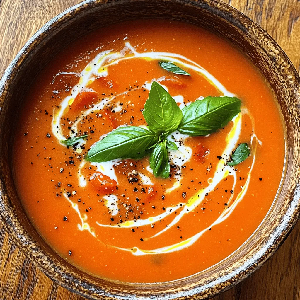 Für die Slow Cooker cremige Tomaten-Basilikum-Suppe brauchst du: - 2 Dosen (je 400 g) gewürfelte Tomaten - 1 mittelgroße Zwiebel, gehackt - 3 Knoblauchzehen, fein gehackt - 240 ml Gemüsebrühe - 240 ml Sahne oder Kokoscreme für eine milchfreie Variante - 1 Teelöffel getrockneter Basilikum (oder 1 Esslöffel frischer, gehackter Basilikum) - 1 Teelöffel Zucker (optional) - Salz und Pfeffer nach Geschmack - Olivenöl zum Anbraten - Frische Basilikumblätter zur Garnitur Das Rezept ergibt 4 bis 6 Portionen. Du kannst die Menge leicht anpassen. Wenn du mehr Gäste hast, verdopple einfach die Zutaten. Die Kochzeit bleibt gleich, egal wie viel du machst. Wenn du eine milchfreie Diät machst, benutze Kokoscreme. Sie gibt der Suppe einen tollen, cremigen Geschmack. Für eine glutenfreie Version achte darauf, dass die Gemüsebrühe glutenfrei ist. Du kannst auch frische Kräuter verwenden, wenn du magst. Sie bringen einen frischen Geschmack in die Suppe. Zuerst bereite alle Zutaten vor. Das macht das Kochen leichter. Du brauchst: - 2 Dosen (je 400 g) gewürfelte Tomaten - 1 mittelgroße Zwiebel, gehackt - 3 Knoblauchzehen, fein gehackt - 240 ml Gemüsebrühe - 240 ml Sahne oder Kokoscreme für eine milchfreie Variante - 1 Teelöffel getrockneter Basilikum (oder 1 Esslöffel frischer, gehackter Basilikum) - 1 Teelöffel Zucker (optional, um die Säure auszugleichen) - Salz und Pfeffer nach Geschmack - Olivenöl zum Anbraten - Frische Basilikumblätter zur Garnitur Die Zwiebel und den Knoblauch hacken. Das hilft, den vollen Geschmack zu erreichen. Jetzt geht's in den Slow Cooker. Erhitze in einer Pfanne einen Esslöffel Olivenöl bei mittlerer Hitze. Füge die gehackte Zwiebel hinzu. Brate sie an, bis sie glasig ist. Das dauert etwa 4-5 Minuten. Nun gib den fein gehackten Knoblauch in die Pfanne. Brate ihn eine weitere Minute mit, bis er duftet. Übertrage die Zwiebeln und den Knoblauch in den Slow Cooker. Füge die gewürfelten Tomaten mit ihrem Saft, die Gemüsebrühe, den getrockneten Basilikum und den Zucker hinzu. Rühre alles gut durch. Decke den Slow Cooker ab. Koche die Suppe entweder auf niedriger Stufe für 6-8 Stunden oder auf hoher Stufe für 3-4 Stunden. Die Aromen verbinden sich gut während dieser Zeit. Nach dem Kochen ist es Zeit, die Suppe zu pürieren. Du kannst einen Stabmixer verwenden. Alternativ kann die Suppe in Chargen in einen Standmixer umgefüllt werden. Rühre die Sahne oder Kokoscreme ein. Schmecke die Mischung mit Salz und Pfeffer ab. Gut durchmischen. Lass die Suppe für zusätzliche 15-30 Minuten auf niedriger Stufe weiter köcheln. Dies wärmt die Suppe vollständig auf. Serviere die Suppe heiß und garniere sie mit frischen Basilikumblättern. Das sieht toll aus und schmeckt gut! Um die beste Konsistenz für deine Suppe zu erreichen, püriere sie gründlich. Ein Stimmungs-Mixer macht die Suppe schön glatt. Wenn du eine stückige Textur magst, püriere nur zur Hälfte. Achte darauf, die Sahne oder Kokoscreme erst nach dem Pürieren hinzuzufügen. Das macht die Suppe cremig und köstlich. Lass die Suppe nach dem Pürieren noch einige Minuten kochen. So verbinden sich die Aromen besser. Ein häufiger Fehler ist, die Zwiebeln und den Knoblauch nicht genug anzubraten. Das Anbraten bringt mehr Geschmack. Lass sie goldbraun werden, bevor du sie in den Slow Cooker gibst. Verwende auch genug Gewürze. Zu wenig Salz oder Pfeffer kann die Suppe fade machen. Sei vorsichtig mit dem Zucker. Er ist nur eine Option, um die Säure der Tomaten auszugleichen. Probiere die Suppe, bevor du ihn hinzufügst. Du kannst die Suppe nach deinem Geschmack anpassen. Füge mehr frischen Basilikum für einen intensiveren Geschmack hinzu. Wenn du es schärfer magst, gib etwas rote Paprika oder Pfeffer hinein. Für einen süßeren Geschmack, benutze mehr Zucker oder füge Karotten hinzu. Denke daran, die Gewürze nach und nach hinzuzufügen. So kannst du die perfekte Balance finden. Experimentiere ruhig! {{image_4}} Wenn du eine milchfreie Variante der Suppe möchtest, verwende Kokoscreme. Sie gibt der Suppe eine tolle Cremigkeit. Du kannst auch Mandel- oder Hafermilch nutzen. Diese Optionen sind leicht und lecker. Um die Suppe zu bereichern, füge frisches Gemüse hinzu. Karotten oder Sellerie passen gut. Du kannst auch gebratene Zucchini oder Paprika probieren. Für den perfekten Kick, streue geröstete Pinienkerne oder Croutons darüber. Frischer Basilikum als Garnitur macht das Gericht noch schöner. Wenn du deinen Geschmack anpassen willst, füge Gewürze hinzu. Ein Hauch von Cayennepfeffer bringt Schärfe. Für eine italienische Note probiere Oregano oder Thymian. Ein Spritzer Zitronensaft kann die Aromen aufhellen. Experimentiere und finde die Mischung, die dir am besten gefällt! Für die Aufbewahrung der Suppe bewahre sie in einem luftdichten Behälter auf. Lass die Suppe zuerst abkühlen, bevor du sie in den Kühlschrank stellst. So bleibt der Geschmack frisch. Die Suppe hält sich dort bis zu fünf Tage. Du kannst sie auch in Portionen aufteilen, um sie leichter zu nutzen. Das Einfrieren ist eine großartige Möglichkeit, um Reste zu bewahren. Fülle die Suppe in gefriergeeignete Behälter. Achte darauf, etwas Platz zu lassen, da die Suppe beim Gefrieren expandiert. Die Suppe kann bis zu drei Monate im Gefrierfach bleiben. Wenn du sie auftauen möchtest, stelle sie über Nacht in den Kühlschrank. Um die Suppe wieder aufzuwärmen, gebe sie in einen Topf auf mittlerer Hitze. Rühre die Suppe regelmäßig um, damit sie gleichmäßig warm wird. Du kannst auch einen Schuss Wasser oder Brühe hinzufügen, falls die Suppe zu dick ist. Für einen extra frischen Geschmack, füge etwas frischen Basilikum hinzu, bevor du servierst. Die Suppe bleibt frisch für etwa 3 bis 5 Tage im Kühlschrank. Stelle sicher, dass du sie in einem luftdichten Behälter aufbewahrst. So bleibt der Geschmack und die Konsistenz optimal. Wenn du die Suppe länger aufbewahren möchtest, friere sie ein. Ja, du kannst frische Tomaten verwenden! Nimm etwa 1 kg reife Tomaten. Schäle und hacke sie grob. Frische Tomaten geben einen tollen Geschmack. Achte darauf, sie gut zu kochen, damit sie weich werden. Das kann die Kochzeit etwas verlängern. Ja, die Suppe ist glutenfrei. Alle Zutaten, die wir verwenden, enthalten kein Gluten. Achte darauf, dass die Gemüsebrühe ebenfalls glutenfrei ist. So kannst du die Suppe ohne Bedenken genießen! Diese Anleitung zeigt dir, wie du die perfekte Suppe machst. Wir haben die Zutaten, den Kochprozess und wertvolle Tipps geklärt. Denke daran, deine Suppe nach deinem Geschmack anzupassen. Nutze die Lagerungshinweise, um die Reste frisch zu halten. Jetzt hast du alle Werkzeuge in der Hand. Kochen kann einfach und spaßig sein. Du kannst deiner Kreativität freien Lauf lassen. Wenn du Fragen hast, schau dir die FAQs an. Viel Freude beim Kochen und Genießen deiner Suppe!