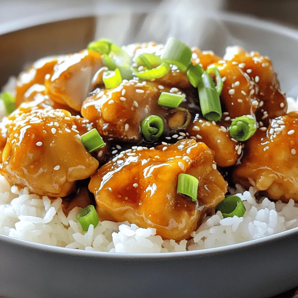 - 680 Gramm Hähnchenschenkel, entbeint und ohne Haut, in mundgerechte Stücke geschnitten - 60 ml Honig - 60 ml Sojasauce (gerne mit reduziertem Natriumgehalt) - 45 ml Apfelessig - 30 ml Sesamöl - 4 Zehen Knoblauch, fein gehackt - 1 Teelöffel frischer Ingwer, gerieben - ½ Teelöffel rote Pfefferflocken (nach Geschmack anpassen) Die Hauptzutaten sind einfach zu finden. Hähnchenschenkel geben dem Gericht einen tollen Geschmack. Honig bringt Süße und klebrige Textur. Sojasauce sorgt für Tiefe und Würze. - 2 Esslöffel Maisstärke - 30 ml Wasser Die Maisstärke hilft, die Sauce dickflüssig zu machen. Das Wasser ist wichtig, um die Maisstärke zu aktivieren. - 2 Frühlingszwiebeln, in Ringe geschnitten (zum Garnieren) - Sesamkörner (zum Garnieren) - Gedämpfter Reis oder Quinoa, zum Servieren Diese Beilagen passen perfekt zu dem Hähnchen. Reis oder Quinoa macht das Gericht sättigend. Frühlingszwiebeln und Sesam verleihen den letzten Schliff. Sie sorgen für einen schönen Look und frische Aromen. Um das beste Honig Knoblauch Hähnchen zu machen, beginne mit der Marinade. Nimm eine mittelgroße Schüssel. Füge 60 ml Honig, 60 ml Sojasauce, 45 ml Apfelessig und 30 ml Sesamöl hinzu. Hacke 4 Zehen Knoblauch fein und reibe 1 Teelöffel frischen Ingwer dazu. Wenn du es scharf magst, füge ½ Teelöffel rote Pfefferflocken hinzu. Rühre alles gut um, bis es vermischt und glatt ist. Dies ist der Schlüssel zu deinem leckeren Geschmack. Nimm 680 Gramm Hähnchenschenkel, die du in mundgerechte Stücke geschnitten hast. Gib die Hähnchenstücke in eine große Schüssel oder einen wiederverschließbaren Beutel. Gieße die Hälfte der Marinade über das Hähnchen. Stelle sicher, dass alle Stücke gut bedeckt sind. Lasse das Hähnchen mindestens 30 Minuten mariniert. Für mehr Geschmack kannst du es bis zu 2 Stunden im Kühlschrank lassen. So zieht der Geschmack besser ein. Erhitze eine große Pfanne bei mittlerer bis hoher Hitze. Nimm das marinierte Hähnchen aus der Schüssel und lege es in die Pfanne. Werfe die restliche Marinade weg. Brate das Hähnchen etwa 5-7 Minuten lang, bis es goldbraun ist. Reduziere die Hitze auf mittlere Stufe. Gieße die aufbewahrte Marinade zurück in die Pfanne. Lass die Sauce 2-3 Minuten köcheln, bis sie leicht eindickt. Mische in einer kleinen Schüssel 2 Esslöffel Maisstärke mit 30 ml Wasser zu einer glatten Paste. Rühre diese Mischung in die Sauce ein und koche sie für 1 weitere Minute. Nimm die Pfanne vom Herd und wende das Hähnchen in der Sauce, bis alles gut bedeckt ist. Serviere das Honig Knoblauch Hähnchen auf gedämpftem Reis oder Quinoa und garniere es mit geschnittenen Frühlingszwiebeln und Sesamkörnern. Um die beste Marinade für Honig Knoblauch Hähnchen zu machen, achte auf das Verhältnis. Die Mischung aus Honig und Sojasauce gibt eine süße und salzige Basis. Ein Spritzer Apfelessig sorgt für einen tollen Kick. Ich empfehle, den Knoblauch frisch zu hacken. So bleibt der Geschmack intensiv. Lass das Hähnchen mindestens 30 Minuten marinieren. Für mehr Geschmack kannst du es bis zu zwei Stunden im Kühlschrank lassen. Die Sauce ist sehr flexibel. Du kannst den Honig durch Agavendicksaft ersetzen, wenn du einen anderen Geschmack willst. Auch die Sojasauce kann durch Tamari ersetzt werden, um es glutenfrei zu machen. Wenn du es schärfer magst, füge mehr rote Pfefferflocken hinzu. Du kannst auch frische Kräuter wie Koriander oder Basilikum für eine neue Note verwenden. Experimentiere mit verschiedenen Zutaten, um deinen eigenen Twist zu finden. Beim Braten des Hähnchens ist die Hitze wichtig. Erhitze die Pfanne gut, bevor du das Hähnchen hinzufügst. So wird es knusprig und goldbraun. Brate das Hähnchen in einer Schicht, damit es gleichmäßig gart. Rühre es regelmäßig, damit es nicht anbrennt. Wenn das Hähnchen gar ist, reduziere die Hitze. So kannst du die Sauce eindicken, ohne dass sie anbrennt. Achte darauf, das Hähnchen gut in der Sauce zu wenden, bevor du es servierst. {{image_4}} Füge frisches Gemüse zu deinem Gericht hinzu. Gemüse wie Brokkoli, Paprika oder Zucchini ergänzt das Hähnchen gut. Du kannst das Gemüse einfach in die Pfanne geben, wenn das Hähnchen fast gar ist. Es wird knackig und lecker. Diese Kombination macht das Gericht gesünder und bunter. Für eine vegane Variante benutze Tofu. Wähle festen Tofu und schneide ihn in Würfel. Mariniere den Tofu wie das Hähnchen. Brate ihn in der Pfanne, bis er goldbraun ist. Tofu nimmt die Aromen der Marinade gut auf. So erhältst du ein schmackhaftes Gericht ohne Fleisch. Für mehr Schärfe füge frische Chili oder mehr rote Pfefferflocken hinzu. Du kannst auch eine Prise Cayennepfeffer einstreuen. Diese Gewürze bringen einen aufregenden Kick ins Gericht. Achte darauf, die Schärfe nach deinem Geschmack anzupassen. So wird dein Honig Knoblauch Hähnchen noch spannender. Um das Honig Knoblauch Hähnchen frisch zu halten, lege es in einen luftdichten Behälter. Du kannst auch eine Frischhaltefolie verwenden. Achte darauf, dass die Hähnchenstücke vollständig abgekühlt sind, bevor du sie lagerst. So vermeidest du Kondenswasser und die Bildung von Bakterien. Wenn du das Hähnchen aufwärmen möchtest, nutze den Ofen oder die Mikrowelle. Für den Ofen, heize ihn auf 180 Grad Celsius vor. Lege das Hähnchen auf ein Backblech und wärme es für etwa 10 bis 15 Minuten. In der Mikrowelle erwärmst du es bei mittlerer Hitze in kurzen Intervallen von 30 Sekunden. So bleibt das Hähnchen saftig und lecker. Im Kühlschrank bleibt das Honig Knoblauch Hähnchen für 3 bis 4 Tage frisch. Wenn du es länger aufbewahren möchtest, friere es ein. Im Gefrierschrank hält es bis zu 3 Monate. Achte darauf, das Hähnchen gut zu verpacken, um Gefrierbrand zu vermeiden. Vor dem Verzehr solltest du es langsam im Kühlschrank auftauen. So bleibt der Geschmack und die Textur erhalten. Um das Hähnchen zarter zu machen, marinierst du es länger. Eine Marinierzeit von mindestens 30 Minuten hilft. Du kannst auch eine saure Zutat wie Joghurt oder Buttermilch verwenden. Diese Zutaten helfen, das Fleisch weich zu machen. Achte darauf, das Hähnchen nicht zu lange zu marinieren, da es sonst zu weich werden kann. Ja, du kannst die Marinade im Voraus zubereiten. Mische alle Zutaten in einer Schüssel. Fülle die Marinade in einen Behälter und bewahre sie im Kühlschrank auf. Du kannst sie bis zu drei Tage im Voraus machen. Dies spart Zeit, wenn du das Hähnchen kochen möchtest. Ja, es gibt gesunde Alternativen zu Honig. Du kannst Ahornsirup oder Agavendicksaft verwenden. Diese haben ähnliche Süße und können den gleichen Geschmack bringen. Wenn du weniger Zucker möchtest, benutze Dattelpaste oder pürierte Früchte. Diese Optionen sind gesünder und bieten einen neuen Geschmack. In diesem Blogbeitrag haben wir alles über Honig Knoblauch Hähnchen besprochen. Du hast die Hauptzutaten, die Marinade und die Kochschritte gelernt. Ich habe Tipps gezeigt, wie man die Marinade perfekt macht und das Hähnchen brät. Variationen wie die vegane Option und die schärfere Version bieten dir Vielfalt. Auch die richtige Aufbewahrung und Haltbarkeit sind wichtig. Nutze diese Ideen, um dein Gericht zu verbessern. Experimentiere und finde deinen eigenen Stil. Honig Knoblauch Hähnchen kann einfach und lecker sein!