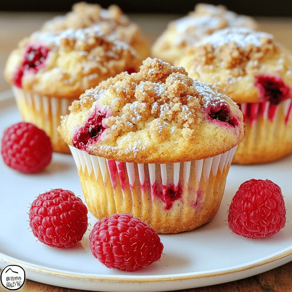 Für die Muffins benötigst du: - 1 ½ Tassen Weizenmehl (allzweck) - ½ Tasse Mandelmehl - 1 Teelöffel Backpulver - ½ Teelöffel Natron - ¼ Teelöffel Salz - ½ Tasse ungesalzene Butter, weich - ¾ Tasse Kristallzucker - 2 große Eier - 1 Teelöffel Vanilleextrakt - ½ Tasse Buttermilch (oder normale Milch mit einem Spritzer Essig) - 1 Tasse frische Himbeeren (oder tiefgefroren, aufgetaut) - ½ Tasse gehobelte Mandeln, geröstet Diese Zutaten sorgen für eine leckere Basis. Das Weizenmehl gibt Struktur und das Mandelmehl fügt einen feinen Geschmack hinzu. Die Himbeeren bringen Frische und Süße. Für das Streuseltopping brauchst du: - ½ Tasse Weizenmehl (allzweck) - ⅓ Tasse brauner Zucker - ½ Teelöffel gemahlener Zimt - ¼ Tasse kalte ungesalzene Butter, gewürfelt - ½ Tasse gehackte Mandeln Das Streuseltopping gibt den Muffins einen knusprigen Belag. Der braune Zucker und der Zimt sorgen für einen reichhaltigen Geschmack. Wenn du Allergien hast oder Zutaten ersetzen möchtest, hier ein paar Tipps: - Verwende glutenfreies Mehl, um die Muffins glutenfrei zu machen. - Statt Buttermilch kannst du normale Milch mit Essig verwenden. - Für Veganer sind Apfelmus oder Bananen gute Ei-Alternativen. - Achte darauf, ungesalzene Butter zu verwenden, wenn du den Salzgehalt niedrig halten möchtest. Diese Anpassungen helfen, das Rezept für jeden geeignet zu machen. Heize deinen Ofen auf 190°C vor. Bereite ein Muffinblech vor. Verwende Papierförmchen oder sprühe es leicht mit Kochspray ein. So bleibt der Teig nicht kleben. In einer mittelgroßen Schüssel kombinierst du 1 ½ Tassen Weizenmehl, ½ Tasse Mandelmehl, 1 Teelöffel Backpulver, ½ Teelöffel Natron und ¼ Teelöffel Salz. Mische alles gut durch und stelle die Mischung beiseite. Nehme eine große Rührschüssel. Schlage ½ Tasse weiche Butter und ¾ Tasse Kristallzucker zusammen. Rühre die Mischung 2-3 Minuten, bis sie hell und luftig ist. Füge dann 2 große Eier einzeln hinzu und vermenge alles gut. Gib auch 1 Teelöffel Vanilleextrakt dazu. Füge abwechselnd die trockenen Zutaten und ½ Tasse Buttermilch zur Butter-Zucker-Mischung hinzu. Beginne und ende mit den trockenen Zutaten. Rühre nur so lange, bis alles vermischt ist. Jetzt hebe vorsichtig 1 Tasse frische Himbeeren und ½ Tasse geröstete Mandeln unter den Teig. In einer kleinen Schüssel vermische ½ Tasse Weizenmehl, ⅓ Tasse braunen Zucker und ½ Teelöffel Zimt. Füge ¼ Tasse kalte, gewürfelte Butter hinzu. Verwende eine Gabel, um die Mischung zu krümeln. Füge ½ Tasse gehackte Mandeln hinzu. Fülle den Muffinteig gleichmäßig in die Förmchen. Sie sollten etwa zu 2/3 gefüllt sein. Streue das Streuseltopping großzügig über jeden Muffin. Backe die Muffins im vorgeheizten Ofen für 18-20 Minuten. Ein Zahnstocher sollte sauber herauskommen. Lass die Muffins 5 Minuten in der Form abkühlen. Danach lege sie auf ein Kuchengitter, um vollständig abzukühlen. Um die besten Muffins zu backen, achten Sie auf die Temperatur. Heizen Sie den Ofen auf 190°C vor. Verwenden Sie frische Zutaten, besonders die Himbeeren. Sie bringen den besten Geschmack. Rühren Sie den Teig sanft. Übermixen kann die Muffins hart machen. Füllen Sie die Förmchen zu zwei Dritteln, damit sie gut aufgehen. Übermixen ist ein häufiger Fehler. Wenn Sie zu viel rühren, werden die Muffins zäh. Rühren Sie nur, bis alle Zutaten vermischt sind. Achten Sie auch auf die Ofentemperatur. Ein zu heißer Ofen kann die Muffins verbrennen. Ein zu kalter Ofen lässt sie nicht richtig aufgehen. Verwenden Sie ein Ofenthermometer, um sicherzustellen, dass die Temperatur stimmt. Servieren Sie die Muffins warm. Bestäuben Sie sie leicht mit Puderzucker. Das sieht schön aus und schmeckt gut. Legen Sie ein paar frische Himbeeren auf den Teller. Das macht die Präsentation elegant. Nutzen Sie hübsche Muffinförmchen für einen besonderen Look. Diese kleinen Tricks machen Ihre Muffins zum Star auf jedem Tisch. {{image_4}} Wenn Sie Himbeeren nicht mögen oder gerade keine zur Hand haben, probieren Sie andere Früchte aus. Blaubeeren sind eine großartige Wahl und passen wunderbar. Sie können auch Erdbeeren verwenden, die in kleine Stücke geschnitten sind. Äpfel mit Zimt sind eine weitere interessante Variante. Jede Frucht bringt ihren eigenen Geschmack und macht die Muffins lecker. Für vegane Muffins ersetzen Sie die Eier mit Apfelmus oder Leinsamen. Verwenden Sie pflanzliche Butter anstelle von normaler Butter. Statt Buttermilch können Sie pflanzliche Milch wie Soja- oder Hafermilch nehmen, gemischt mit etwas Essig. Wenn Sie glutenfreie Muffins wünschen, nutzen Sie eine glutenfreie Mehlmischung. Diese Anpassungen sorgen dafür, dass jeder die Muffins genießen kann. Experimentieren Sie mit verschiedenen Toppings, um die Muffins aufzupeppen. Fügen Sie Schokoladenstückchen oder Kokosraspel zum Streuseltopping hinzu. Für eine besondere Füllung können Sie etwas Frischkäse oder Marmelade in die Mitte der Muffins geben. Diese kleinen Änderungen machen jedes Mal ein neues Geschmackserlebnis. Um die Muffins frisch zu halten, lege sie in einen luftdichten Behälter. Du kannst sie auch in ein sauberes Küchentuch wickeln. So bleibt die Feuchtigkeit erhalten. Stelle den Behälter an einen kühlen, trockenen Ort. Vermeide direkte Sonneneinstrahlung. Wenn du die Muffins länger aufbewahren möchtest, solltest du sie im Kühlschrank lagern. Du kannst die Muffins auch einfrieren. Warte, bis sie ganz abgekühlt sind. Wickele jeden Muffin in Frischhaltefolie. Lege sie dann in einen Gefrierbeutel. So bleiben sie mehrere Monate frisch. Zum Auftauen nimm die Muffins einfach aus dem Gefrierfach. Lass sie bei Raumtemperatur auftauen. Du kannst sie auch kurz in die Mikrowelle legen, um sie schnell warm zu machen. Die Muffins bleiben bei Raumtemperatur etwa 2 bis 3 Tage frisch. Im Kühlschrank halten sie sich bis zu einer Woche. Achte darauf, die Muffins in einem luftdichten Behälter zu lagern. Das verhindert, dass sie trocken werden. Wenn du sie einfrierst, sind sie bis zu 3 Monate haltbar. So kannst du die leckeren Muffins immer genießen, wann immer du möchtest. Die Zubereitung von Almond Raspberry Streusel Muffins dauert etwa 15 Minuten. Das Backen braucht dann 18-20 Minuten. Insgesamt sind Sie in etwa 35-40 Minuten fertig. So schnell haben Sie frische Muffins gebacken! Ja, gefrorene Himbeeren sind eine gute Option. Lassen Sie sie vorher auftauen und abtropfen. So bleibt der Teig nicht zu feucht. Gefrorene Beeren geben auch einen tollen Geschmack. Lassen Sie die Muffins zunächst vollständig abkühlen. Lagern Sie sie dann in einem luftdichten Behälter. So bleiben sie frisch für bis zu drei Tage. Sie können Muffins auch in einzeln verpackten Portionen einfrieren. Ja, Sie können die Muffins ohne Mandeln zubereiten. Tauschen Sie das Mandelmehl gegen mehr Weizenmehl aus. Wenn Sie Allergien haben, können Sie auch Sonnenblumenkerne verwenden. Sie geben eine ähnliche Textur. Die Almond Raspberry Streusel Muffins sind einfach und köstlich. Wir haben die wichtigsten Zutaten, die Anleitung und viele Tipps durchgearbeitet. Denke daran, dass du die Früchte anpassen kannst und auch spezielle Diäten berücksichtigen kannst. Achte darauf, die Muffins richtig zu lagern, damit sie frisch bleiben. Mit diesen Informationen und Tricks wirst du mühelos leckere Muffins backen. Probiere das Rezept aus und genieße die leckeren Ergebnisse!