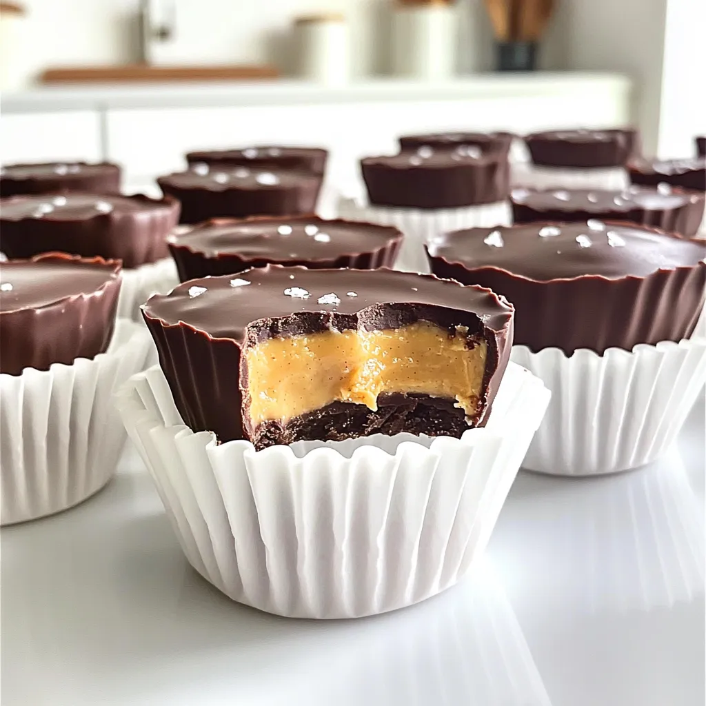 Für die Schokoladen-Erdnussbutter-Tassen brauchst du: - 1 Tasse Erdnussbutter (cremig oder crunchy) - 1/4 Tasse Honig oder Ahornsirup - 1 Tasse Graham-Cracker-Brösel - 1/2 Teelöffel Vanilleextrakt - 1/2 Tasse Zartbitterschokoladenstückchen - 1 Esslöffel Kokosnussöl - Eine Prise Meersalz Die Mengen sind wichtig, um den perfekten Geschmack zu erreichen. Verwende eine Tasse Erdnussbutter. Das gibt den Tassen die richtige Konsistenz. Honig oder Ahornsirup sorgt für eine süße Note. Die 1/4 Tasse hilft, die Mischung nicht zu flüssig zu machen. Graham-Cracker-Brösel fügen Textur hinzu. Die 1 Tasse ist ideal für den Boden. Verwende 1/2 Teelöffel Vanilleextrakt für den besten Geschmack. 1/2 Tasse Schokoladenstückchen ergibt eine schöne Schokoladenschicht. Das Kokosnussöl macht die Schokolade glatt. Eine Prise Meersalz hebt den Geschmack hervor. Wenn du keine Erdnussbutter magst, kannst du Mandelbutter verwenden. Das gibt einen anderen, aber leckeren Geschmack. Statt Honig kannst du Agavensirup nutzen. Es ist ein guter Ersatz für vegane Optionen. Du kannst auch glutenfreie Graham-Cracker verwenden, um die Tassen glutenfrei zu machen. Zartbitterschokolade kann durch Vollmilchschokolade ersetzt werden, wenn du es süßer magst. Das Kokosnussöl kannst du auch durch Butter ersetzen, aber das gibt einen anderen Geschmack. Zuerst nehmen Sie eine große Schüssel. Geben Sie die Erdnussbutter hinein. Fügen Sie dann den Honig oder Ahornsirup hinzu. Mischen Sie die Graham-Cracker-Brösel hinein. Geben Sie den Vanilleextrakt und eine Prise Meersalz dazu. Rühren Sie alles gut um, bis die Mischung glatt und dick ist. Diese Mischung ist die Basis für Ihre Tassen. Nehmen Sie eine mikrowellenfeste Schüssel. Fügen Sie die Zartbitterschokoladenstückchen und das Kokosnussöl hinzu. Stellen Sie die Schüssel in die Mikrowelle. Erhitzen Sie die Mischung in 20-Sekunden-Intervallen. Rühren Sie nach jeder Runde um. Machen Sie das, bis die Schokolade ganz geschmolzen ist und schön glatt aussieht. Legen Sie ein Muffinblech mit Papierförmchen aus. Nehmen Sie einen Esslöffel der Erdnussbuttermischung. Geben Sie je einen Esslöffel in jedes Förmchen und drücken Sie sanft an. Lassen Sie etwas Mischung für die obere Schicht. Gießen Sie dann die geschmolzene Schokolade über die Erdnussbuttermischung. Füllen Sie die Förmchen bis zur Hälfte. Klopfen Sie leicht auf das Blech, um Luftblasen zu entfernen. Stellen Sie das Blech für 10-15 Minuten in den Kühlschrank. Dann geben Sie einen Klecks der reservierten Erdnussbuttermischung auf jede Tasse. Gießen Sie eine weitere Schicht geschmolzener Schokolade darauf. Kühlen Sie das Blech erneut für 30 Minuten, bis alles fest ist. Jetzt sind Ihre leckeren Tassen bereit zum Genießen! Ein häufiger Fehler ist, die Erdnussbutter zu kalt zu verwenden. Das macht die Mischung schwer zu vermengen. Achte darauf, dass die Erdnussbutter Zimmertemperatur hat. So wird die Mischung schön cremig. Ein weiterer Fehler ist, die Schokolade zu stark zu erhitzen. Schmelze die Schokolade in kurzen Abständen, um ein Anbrennen zu vermeiden. Um die Konsistenz zu verbessern, kannst du mehr Honig oder Ahornsirup hinzufügen. Das macht die Mischung süßer und klebriger. Auch das Hinzufügen von etwas mehr Erdnussbutter hilft. So wird die Mischung dicker und bleibt besser in Form. Denke daran, die Mischung gut zu rühren, bis sie ganz glatt ist. Für die beste Schokoladenschicht verwende hochwertige Schokoladenstückchen. Diese schmelzen besser und geben mehr Geschmack. Mische das Kokosnussöl gut unter die Schokolade. Das macht die Schicht glänzend und geschmeidig. Gieße die Schokolade langsam in die Förmchen. So verteilt sie sich gleichmäßig. Klopfe das Muffinblech leicht auf die Arbeitsfläche, um Luftblasen zu entfernen. {{image_4}} Du kannst die Schokoladen-Erdnussbutter-Tassen leicht aufpeppen. Hier sind einige Ideen: - Nüsse: Hacke Mandeln oder Walnüsse klein und mische sie unter die Erdnussbutter. - Kokosnussraspeln: Füge geröstete Kokosraspeln in die Mischung hinzu. Das sorgt für einen tollen Biss. - Karamell: Ein wenig Karamellsoße in die Erdnussbutter geben, schafft eine süße Überraschung. Diese Zutaten bringen neuen Geschmack und Textur in deine Tassen. Für eine vegane Version kannst du Honig durch Agavendicksaft oder einen anderen pflanzlichen Süßstoff ersetzen. Achte darauf, dass die Schokolade vegan ist. Wenn du glutenfrei kochen möchtest, nutze glutenfreie Graham-Cracker oder ersetze sie durch gemahlene Mandeln. So bleiben die Tassen köstlich und für jeden geeignet. Du musst nicht nur Zartbitterschokolade verwenden. Hier sind einige Alternativen: - Vollmilchschokolade: Diese bringt eine süßere Note in die Tassen. - Weiße Schokolade: Sie sorgt für einen schönen Kontrast zu Erdnussbutter und ist ebenfalls lecker. - Dunkle Schokolade: Wenn du es intensiver magst, wähle eine dunkle Schokolade mit hohem Kakaoanteil. Jede Schokoladensorte gibt den Tassen einen eigenen Charakter. Experimentiere und finde deine Lieblingskombination! Um deine Schokoladen-Erdnussbutter-Tassen frisch zu halten, lege sie in einen luftdichten Behälter. Dieser Behälter schützt sie vor Feuchtigkeit und Gerüchen. Lagere die Tassen im Kühlschrank. Dort bleiben sie etwa eine Woche lang lecker. Die Haltbarkeit hängt von der Lagerung ab. Wenn du die Tassen richtig lagerst, bleiben sie frisch. Verwende immer saubere Utensilien, um die Tassen zu greifen. So vermeidest du Bakterien. Achte darauf, dass keine offenen Lebensmittel in der Nähe sind, um den Geschmack zu bewahren. Wenn du die Schokoladen-Erdnussbutter-Tassen länger aufbewahren möchtest, friere sie ein. Platziere die Tassen in einem gefrierfesten Behälter oder verwende Frischhaltefolie. Du kannst sie bis zu drei Monate im Gefrierfach lagern. Um sie zu genießen, lasse sie einfach im Kühlschrank auftauen. So bleiben sie frisch und lecker. Ja, du kannst Erdnussbutter durch Mandelbutter oder Cashewbutter ersetzen. Diese Alternativen bieten ähnliche Texturen. Du kannst auch Sonnenblumenbutter verwenden, wenn du eine nussfreie Option möchtest. Achte darauf, dass sie die gleiche Konsistenz haben, um das Rezept zu erhalten. Die Schokoladen-Erdnussbutter-Tassen halten sich bis zu einer Woche im Kühlschrank. Bewahre sie in einem luftdichten Behälter auf. So bleiben sie frisch und lecker. Wenn du sie länger aufbewahren möchtest, empfehle ich das Einfrieren. Ja, dieses Rezept ist sehr einfach und kinderfreundlich. Die Schritte sind klar und schnell. Kinder können bei der Zubereitung helfen, besonders beim Mischen und Schichten. Es macht Spaß, gemeinsam zu backen und die leckeren Tassen zu genießen. Die Zutaten und ihre Mengen sind der Schlüssel zu den perfekten Schokoladen-Erdnussbutter-Tassen. Die Schritt-für-Schritt-Anleitung macht die Zubereitung leicht und macht Spaß. Die Tipps helfen, häufige Fehler zu vermeiden und die Konsistenz zu verbessern. Variationen erlauben es, das Rezept nach deinem Geschmack und diätetischen Bedürfnissen anzupassen. Mit den richtigen Lagerungsinfos bleiben die Tassen frisch und lecker. Nutze diese Ratschläge, um deine eigenen köstlichen Schokoladen-Erdnussbutter-Tassen zu kreieren!