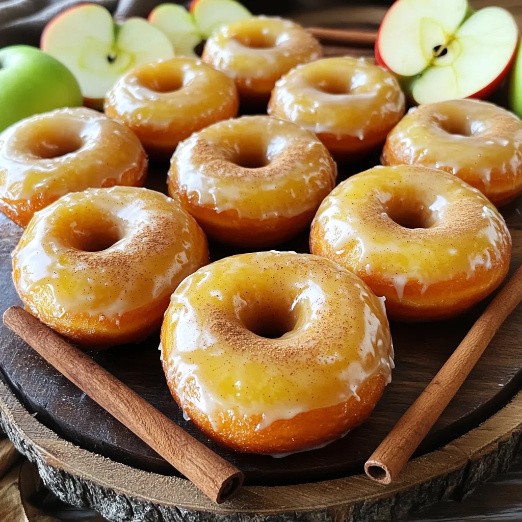 Für deine Apfelwein-Glasierte Donuts brauchst du: - 2 Tassen Weizenmehl - 1 Teelöffel Backpulver - 1/2 Teelöffel Natron - 1 Teelöffel gemahlener Zimt - 1/2 Teelöffel gemahlene Muskatnuss - 1/4 Teelöffel Salz - 1/2 Tasse Kristallzucker - 1/2 Tasse brauner Zucker, fest gepackt - 1/2 Tasse ungesüßter Apfelmus - 1/2 Tasse Apfelwein - 2 große Eier - 1/4 Tasse ungesalzene Butter, geschmolzen - 1 Teelöffel Vanilleextrakt Diese Zutaten sind die Basis für die Donuts. Das Weizenmehl gibt dir Struktur. Die Eier sorgen für die Bindung. Apfelwein und Apfelmus bringen den leckeren Apfelgeschmack. Für die Glasur benötigst du: - 1 Tasse Puderzucker - 2 Esslöffel Apfelwein - 1/2 Teelöffel gemahlener Zimt Die Glasur macht die Donuts besonders. Puderzucker sorgt für Süße und die Gewürze verleihen den perfekten Geschmack. Apfelwein in der Glasur verstärkt das Aroma. Heize deinen Ofen auf 175°C vor. Fette dein Donut-Blech mit etwas Butter oder Antihaftspray ein. So bleiben die Donuts nicht kleben. Nimm eine große Rührschüssel. Mische 2 Tassen Weizenmehl, 1 Teelöffel Backpulver, 1/2 Teelöffel Natron, 1 Teelöffel gemahlenen Zimt, 1/2 Teelöffel gemahlene Muskatnuss und 1/4 Teelöffel Salz zusammen. Rühre alles gut durch, bis die Mischung gleichmäßig aussieht. In einer anderen Schüssel vermengst du 1/2 Tasse Kristallzucker, 1/2 Tasse braunen Zucker, 1/2 Tasse ungesüßten Apfelmus, 1/2 Tasse Apfelwein und 2 große Eier. Füge 1/4 Tasse geschmolzene Butter und 1 Teelöffel Vanilleextrakt hinzu. Rühre alles, bis die Mischung glatt ist. Gib die feuchten Zutaten nach und nach zu den trockenen Zutaten. Mische alles vorsichtig, bis es gerade so verbunden ist. Achte darauf, nicht zu übermixen, sonst werden die Donuts zäh. Fülle den Teig in einen Spritzbeutel oder einen großen Gefrierbeutel. Schneide eine Ecke ab und spritze den Teig in die vorbereiteten Mulden. Fülle jede Mulde etwa zu 2/3. Backe die Donuts für 10-12 Minuten. Sie sind fertig, wenn sie leicht zurückspringen, wenn du sie drückst. Lasse sie 5 Minuten im Blech abkühlen, bevor du sie auf ein Kuchengitter legst. Für die Glasur vermenge 1 Tasse Puderzucker, 2 Esslöffel Apfelwein und 1/2 Teelöffel gemahlenen Zimt in einer kleinen Schüssel. Rühre, bis die Mischung glatt ist. Tauche die Oberseiten der abgekühlten Donuts in die Glasur. Lass die überschüssige Glasur abtropfen und lege die Donuts zurück auf das Kuchengitter. Um die perfekte Konsistenz für deine Donuts zu erreichen, ist es wichtig, dass du nicht übermixst. Übermischung kann dazu führen, dass die Donuts hart werden. Mische die Zutaten nur so lange, bis sie gerade zusammenkommen. Du solltest kleine Klumpen im Teig sehen können. Das ist ein gutes Zeichen! Lass den Teig nach dem Mischen etwas ruhen. So können die Zutaten sich besser verbinden und die Textur wird angenehmer. Die Glasur ist der Schlüssel zu den perfekten Donuts. Du kannst die Glasur noch interessanter machen, indem du verschiedene Zutaten hinzufügst. Probiere zum Beispiel, etwas Karamell oder Schokolade in deine Glasur zu mischen. Du kannst auch Nüsse oder Kokosraspel darüber streuen. Eine Prise Meersalz kann den Geschmack der Glasur verstärken. Experimentiere mit verschiedenen Aromen, um deinen Donuts einen neuen Twist zu geben! Die Präsentation deiner Donuts kann den Genuss steigern. Lege die glasierten Donuts auf ein hübsches Tablett. Streue etwas Zimt darüber, um einen schönen Kontrast zu schaffen. Du kannst auch Apfelscheiben oder Zimtstangen dazu legen. Das sieht nicht nur gut aus, sondern gibt auch einen zusätzlichen Geschmack. Denke daran, die Donuts im richtigen Licht zu zeigen. Ein schöner Hintergrund macht das Bild noch besser! {{image_4}} Um vegane Apfelwein-Donuts zu machen, passen wir einige Zutaten an. Ersetze die Eier mit zwei Esslöffeln Leinsamenmehl und sechs Esslöffeln Wasser. Mische die Leinsamen mit Wasser und lasse es fünf Minuten quellen. Verwende pflanzliche Butter anstelle von ungesalzener Butter. Achte darauf, dass der Apfelwein ungesüßt ist, um den veganen Standpunkt zu wahren. Diese Anpassungen machen die Donuts leicht und lecker. Für glutenfreie Apfelwein-Donuts nutze glutenfreies Mehl. Eine Mischung aus Reismehl, Kartoffelstärke und Tapiokastärke funktioniert gut. Diese Mischung gibt den Donuts eine tolle Textur. Achte darauf, dass das Backpulver und das Natron auch glutenfrei sind. So kannst du die Donuts ohne Sorgen genießen. Möchtest du deinen Donuts einen besonderen Kick geben? Füge zusätzliche Gewürze hinzu! Eine Prise Ingwer oder Nelken bringt neue Geschmäcker. Du kannst auch kleine Stücke von Äpfeln oder Nüssen in den Teig geben. Diese Zutaten machen die Donuts interessanter und bieten mehr Abwechslung. Experimentiere mit verschiedenen Aromen und finde deine Lieblingskombination! Um die Frische der Apfelwein-glasierten Donuts zu bewahren, lagern Sie sie in einem luftdichten Behälter. Stellen Sie den Behälter an einen kühlen, dunklen Ort. Vermeiden Sie direkte Sonneneinstrahlung und Wärmequellen. Wenn Sie die Donuts richtig lagern, bleiben sie weich und lecker. Die Donuts halten sich bei Raumtemperatur etwa drei Tage. Im Kühlschrank verlängern Sie die Haltbarkeit auf bis zu eine Woche. Achten Sie darauf, sie gut zu verpacken, um Austrocknen zu vermeiden. Nach einer Woche können sie noch genießbar sein, aber der Geschmack wird schwächer. Einfrieren ist eine großartige Option für die längere Lagerung. Lassen Sie die Donuts zuerst vollständig abkühlen. Wickeln Sie sie dann einzeln in Plastikfolie ein. Legen Sie die eingewickelten Donuts in einen Gefrierbeutel. So bleiben sie bis zu drei Monate frisch. Zum Auftauen legen Sie die Donuts einfach bei Raumtemperatur für ein paar Stunden. Sie können sie auch kurz in der Mikrowelle erwärmen, um sie wieder weich zu machen. Die Apfelwein-Donuts sind bei Raumtemperatur etwa 2 bis 3 Tage haltbar. Lagern Sie sie in einem luftdichten Behälter. Im Kühlschrank bleiben sie frisch für bis zu einer Woche. Achten Sie darauf, sie gut abzudecken, damit sie nicht austrocknen. Ja, Sie können den Apfelwein durch Traubensaft oder Apfelsaft ersetzen. Diese Alternativen geben dennoch einen fruchtigen Geschmack. Beachten Sie, dass der Geschmack etwas anders sein wird. Wenn Sie den Alkohol vermeiden möchten, sind diese Optionen perfekt. Die klassischen Apfelwein-Donuts sind nicht glutenfrei, da sie Weizenmehl enthalten. Für glutenfreie Donuts können Sie eine glutenfreie Mehlmischung verwenden. Diese sorgt für eine ähnliche Textur und hält die Donuts lecker. Achten Sie darauf, dass auch die anderen Zutaten glutenfrei sind. Zusätzlich zu Zimt und Muskatnuss können Sie Ingwer oder Nelken verwenden. Diese Gewürze bringen mehr Tiefe in den Geschmack. Experimentieren Sie mit verschiedenen Kombinationen, um Ihre perfekte Mischung zu finden. Ein Hauch von Vanille verstärkt ebenfalls das Aroma der Donuts. Wir haben die wichtigen Zutaten, den Backprozess und nützliche Tipps für Apfelwein-Donuts behandelt. Du kannst diese Donuts anpassen und mit verschiedenen Glasuren verfeinern. Denk daran, die Lagerung gut zu planen. So bleiben sie frisch und lecker. Diese Rezepte bieten Raum für Kreativität. Probier neue Aromen und Optionen aus! Viel Spaß beim Backen und Genießen deiner Donuts!