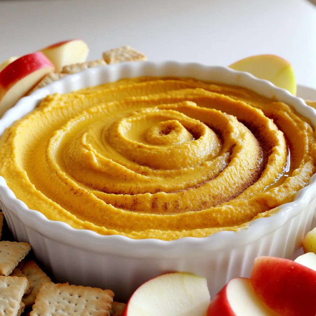 Für diesen leckeren Dip benötigst du folgende Hauptzutaten: - 1 Paket (225 g) Frischkäse, weich gemacht - 240 g Kürbispüree aus der Dose - 60 g Puderzucker - 1 Teelöffel Vanilleextrakt - 1 Becher (225 g) aufgeschlagene Sahne (z.B. Cool Whip) Diese Zutaten bilden die Basis für deinen Kürbis-Cheesecake-Dip. Der Frischkäse sorgt für die cremige Textur. Das Kürbispüree bringt den typischen Kürbisgeschmack. Der Puderzucker fügt die süße Note hinzu. Die Gewürze sind das Geheimnis für den besonderen Geschmack: - 1 Teelöffel gemahlener Zimt - 1/2 Teelöffel gemahlene Muskatnuss - 1/4 Teelöffel gemahlener Ingwer - 1/4 Teelöffel Salz Zimt gibt dem Dip eine warme, süße Note. Muskatnuss und Ingwer bringen zusätzliche Tiefe und machen das Aroma spannend. Das Salz rundet die Aromen ab und hebt den Geschmack hervor. Zum Dippen gibt es viele leckere Optionen: - Graham Crackers - Frische Apfelscheiben - Knusprige Brezeln Graham Crackers sind süß und passen gut zum Dip. Apfelscheiben bringen Frische und einen knackigen Biss. Brezeln sorgen für einen salzigen Kontrast, der den Geschmack perfekt ergänzt. Du kannst auch kreativ werden und andere Dipper ausprobieren! Um den Kürbis-Cheesecake-Dip zuzubereiten, beginne mit 225 g Frischkäse. Achte darauf, dass er weich ist. Gib dann 240 g Kürbispüree aus der Dose dazu. Mixe beides in einer großen Schüssel. Nutze dafür einen Handmixer oder Standmixer. Rühre, bis die Mischung glatt ist. Füge nach und nach 60 g Puderzucker hinzu. Mixe weiter, bis alles gut vermischt ist. Jetzt kommen die Gewürze ins Spiel. Gib 1 Teelöffel Vanilleextrakt, 1 Teelöffel Zimt und 1/2 Teelöffel Muskatnuss dazu. Füge auch 1/4 Teelöffel Ingwer und 1/4 Teelöffel Salz hinzu. Rühre alles gut um und schmecke ab. Wenn du mehr Süße magst, füge mehr Puderzucker hinzu. - Heber vorsichtig 225 g aufgeschlagene Sahne unter die Mischung. Mische so, dass die Creme luftig bleibt. - Fülle den Dip in eine Servierschüssel. Mit einem Spatel kannst du eine schöne Oberfläche zaubern. - Decke den Dip ab und lasse ihn mindestens 30 Minuten im Kühlschrank. So vermischen sich die Aromen perfekt. Achte darauf, dass der Frischkäse wirklich weich ist. So mischt er sich leichter. Mixe die Zutaten nicht zu lange, wenn du die Sahne hinzufügst. Sie soll luftig bleiben. Wenn du die Gewürze hinzufügst, taste dich langsam heran. So kannst du die perfekte Mischung finden. Wenn der Dip zu süß ist, füge etwas mehr Salz hinzu. Das hilft, die Süße zu balancieren. Die Präsentation ist wichtig für jeden Dip. Nachdem du den Dip in die Schüssel gefüllt hast, forme mit einem Spatel ein schönes Muster. Das sieht toll aus und macht Lust auf mehr. Du kannst den Dip auch mit etwas Zimt oder Kürbiskernen dekorieren. Serviere ihn mit Graham Crackers, Apfelscheiben oder Brezeln. So sieht das Ganze noch appetitlicher aus. Wenn du deinen Kürbis-Cheesecake-Dip machst, achte darauf, dass der Frischkäse weich ist. Kalter Frischkäse kann klumpig werden. Mische die Zutaten gut, bis die Mischung ganz glatt ist. Ein weiterer Fehler ist, den Puderzucker zu schnell hinzuzufügen. Gib ihn langsam dazu, um eine klumpenfreie Textur zu erreichen. Die Süße ist wichtig für den Geschmack. Wenn du magst, kannst du mehr oder weniger Puderzucker verwenden. Probiere den Dip während der Zubereitung. Füge mehr Zimt oder Muskatnuss hinzu, wenn du es würziger magst. Du kannst auch einen Hauch von Honig oder Ahornsirup für zusätzliche Süße verwenden. Bereite den Dip mindestens 30 Minuten vor dem Servieren zu. So können die Aromen sich gut vermischen. Du kannst den Dip in einer schönen Schüssel anrichten. Nutze einen Spatel, um ein dekoratives Muster zu machen. Serviere den Dip mit Graham Crackers, frischen Apfelscheiben oder knusprigen Brezeln. So wird jeder Biss zu einem Genuss! {{image_4}} Du kannst diesen Dip vegan und glutenfrei machen. Tausche den Frischkäse gegen veganen Frischkäse aus. Verwende pflanzliche Sahne, um die aufgeschlagene Sahne zu ersetzen. Achte darauf, dass die Graham Crackers glutenfrei sind. So bleibt der Geschmack toll und für alle geeignet. Wenn du eine andere Geschmacksrichtung magst, probiere die Gewürze zu ändern. Füge mehr Zimt oder weniger Muskatnuss hinzu. Du kannst auch eine Prise Cayennepfeffer für etwas Schärfe verwenden. Das macht den Dip spannend und lecker. Im Herbst kannst du frische Kürbisse nutzen. Koche den Kürbis und püriere ihn selbst. Das bringt einen frischen Geschmack. Fügen auch andere saisonale Gewürze wie Nelken hinzu. Das gibt deinem Dip eine besondere Note für Feiertage oder Feste. Um den Kürbis-Cheesecake-Dip frisch zu halten, lagere ihn in einem luftdichten Behälter. Das schützt den Dip vor Gerüchen und hält ihn länger lecker. Stelle sicher, dass der Behälter sauber und trocken ist. Wenn du den Dip in Portionen aufteilen möchtest, nutze kleinere Behälter. So bleibt der Rest frisch. Im Kühlschrank bleibt der Dip bis zu fünf Tage frisch. Achte darauf, ihn immer gut abzudecken. Wenn der Dip länger steht, kann sich die Textur verändern. Überprüfe immer den Geruch und das Aussehen, bevor du ihn isst. Ein wenig Zimt oder Ingwer kann die Aromen nach ein paar Tagen auffrischen. Wenn du den Dip länger aufbewahren willst, kannst du ihn auch einfrieren. Fülle den Dip in einen gefrierfesten Behälter und lasse etwas Platz für die Ausdehnung. Im Gefrierfach bleibt der Dip bis zu drei Monate haltbar. Wenn du bereit bist, ihn zu genießen, lasse ihn über Nacht im Kühlschrank auftauen. Rühre ihn vor dem Servieren gut durch, um die Konsistenz zu verbessern. Du kannst diesen Dip bis zu zwei Tage im Voraus machen. Das gibt den Aromen Zeit, sich zu verbinden. Stelle den Dip in den Kühlschrank, bis du ihn servierst. So bleibt er frisch und köstlich. Ja, frischer Kürbis ist eine tolle Wahl! Koche den Kürbis zuerst, bis er weich ist. Zerdrücke ihn dann zu einem Püree. Achte darauf, dass das Püree nicht zu wässrig ist. Das könnte den Dip dünn machen. Die besten Dipper sind Graham Crackers, frische Apfelscheiben oder knusprige Brezeln. Graham Crackers bringen einen süßen Geschmack. Äpfel fügen Frische hinzu. Brezeln bieten einen tollen Salzkick. Du kannst auch Kekse oder Gemüse verwenden, um zu dippen! Der Kürbis-Cheesecake-Dip ist einfach und lecker. Wir haben die Hauptzutaten, Gewürze und tolle Dipper-Ideen behandelt. Eine Schritt-für-Schritt-Anleitung hilft beim Zubereiten. Wichtige Tipps zeigen mögliche Fehler und Anpassungen. Du kannst Variationen ausprobieren, auch vegane und glutenfreie. Denk an Aufbewahrungstipps für Frische und Haltbarkeit. Teste verschiedene Fragen und finde Antworten auf wichtige Punkte. Am Ende ist dieser Dip perfekt für jede Feier und jeden Anlass. Viel Spaß beim Ausprobieren und Genießen!