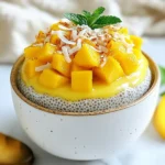 Für ein köstliches Mango Coconut Chia Pudding benötigst du folgende Zutaten: - 1 Tasse Kokosmilch - 1 reife Mango, gewürfelt - 1/4 Tasse Chiasamen - 2 Esslöffel Ahornsirup oder Honig - 1 Teelöffel Vanilleextrakt - Eine Prise Salz - Geröstete Kokosflocken zum Garnieren - Frische Minzblätter zur Dekoration Diese Zutaten sind leicht zu finden und bringen viel Geschmack. Kokosmilch macht den Pudding cremig. Achte darauf, die richtige Sorte zu wählen. Du kannst auch ungesüßte Kokosmilch nehmen, wenn du den Zuckergehalt reduzieren möchtest. Die Chiasamen sind wichtig, um die puddingartige Konsistenz zu erreichen. Sie quellen in der Flüssigkeit auf und geben dem Pudding Struktur. Frische Mangos sind süß und fruchtig. Verwende reife Mangos, um den besten Geschmack zu erzielen. Wähle die besten Zutaten für dein Gericht. Bio-Kokosmilch hat oft mehr Geschmack. Achte bei den Mangos auf eine glatte Haut und einen süßen Duft. Wenn du Honig verwendest, greife zu lokalem Honig, der frischer ist. Die Chiasamen sollten frisch und knusprig sein. So stellst du sicher, dass dein Mango Coconut Chia Pudding sowohl lecker als auch gesund ist. {{ingredient_image_2}} Zuerst nimmst du eine mittelgroße Schüssel. Gib die Kokosmilch hinein. Füge dann den Ahornsirup oder Honig hinzu. Verwende einen Schneebesen, um alles gut zu vermischen. Achte darauf, dass sich die Zutaten gut verbinden. Jetzt kommt der Vanilleextrakt dazu. Eine Prise Salz macht den Geschmack besser. Rühre weiter, bis die Mischung glatt ist. Nun ist es Zeit für die Chiasamen. Gib die Chiasamen zur Kokosmilchmischung. Rühre während des Hinzufügens ständig um. So vermeidest du Klumpenbildung. Es ist wichtig, dass die Chiasamen gleichmäßig verteilt sind. Nach dem Mischen sieht die Mischung dickflüssig aus. Das ist normal und gut so! Decke die Schüssel mit Frischhaltefolie ab. Stelle sie in den Kühlschrank. Lass die Mischung für mindestens 4 Stunden oder besser über Nacht kühlen. So können die Chiasamen aufquellen. Überprüfe die Konsistenz, bevor du servierst. Rühre gut um, um eventuell entstandene Klumpen zu lösen. Der Pudding sollte dick und cremig sein. Um Klumpen zu vermeiden, rühren Sie die Chiasamen gut in die Kokosmilchmischung. Verwenden Sie einen Schneebesen. Dies hilft, die Samen gleichmäßig zu verteilen. Fügen Sie die Chiasamen langsam hinzu, während Sie ständig rühren. So setzen sie sich nicht am Boden ab. Die ideale Konsistenz erreichen Sie, wenn die Chiasamen gut quellen. Lassen Sie die Mischung mindestens vier Stunden oder über Nacht im Kühlschrank. Überprüfen Sie die Konsistenz, indem Sie die Mischung rühren. Wenn sie zu dick ist, fügen Sie etwas mehr Kokosmilch hinzu. So bleibt der Pudding schön cremig und leicht. Für die Garnitur verwenden Sie frische Mangowürfel und geröstete Kokosflocken. Diese verleihen dem Pudding einen tollen Geschmack. Frische Minzblätter sorgen für einen schönen Farbkontrast. Schichten Sie den Pudding in Gläser für eine ansprechende Präsentation. Spielen Sie mit verschiedenen Schichten und Formen für mehr visuelle Attraktivität. Pro Tipps Kokosmilch kühlen: Verwenden Sie gekühlte Kokosmilch, um die Konsistenz des Puddings zu verbessern und ihn erfrischender zu machen. Chiasamen einweichen: Lassen Sie die Chiasamen über Nacht quellen, um die beste Textur und die vollständige Gelierfähigkeit zu erreichen. Variationen hinzufügen: Experimentieren Sie mit verschiedenen Früchten wie Ananas oder Beeren, um Abwechslung in Ihr Rezept zu bringen. Gesunde Süßungsmittel: Nutzen Sie natürliche Süßungsmittel wie Dattelsirup oder Agavendicksaft, um den Zuckergehalt zu reduzieren. {{image_4}} Wenn du deinen Mango Coconut Chia Pudding süßen möchtest, hast du viele Optionen. Honig ist eine beliebte Wahl, da er gut mit der Kokosmilch harmoniert. Du kannst auch Agavendicksaft verwenden, falls du es vegan magst. Beide Optionen sind leicht zu finden und können nach Geschmack angepasst werden. Wenn du es weniger süß magst, fang mit einer kleinen Menge an und taste dich vor. Um deinem Pudding mehr Textur zu geben, füge Nüsse hinzu. Mandeln oder Cashews passen gut. Du kannst sie grob hacken und unter den Pudding mischen. Auch andere Früchte sind eine gute Idee. Beeren, wie Himbeeren oder Heidelbeeren, bringen frische Farben und mehr Geschmack. Probiere es aus, um deinen Pudding zu variieren! Dieser Pudding ist von Natur aus fast vegan. Wenn du die Kokosmilch verwendest, ist er milchfrei. Du kannst auch die Süße anpassen, um sicherzustellen, dass alles vegan ist. Wenn du auf Nüsse allergisch bist, kannst du Hafermilch oder Mandelmilch anstelle von Kokosmilch verwenden. Diese Variationen machen den Pudding für alle zugänglich. Um Mango Coconut Chia Pudding frisch zu halten, lagern Sie ihn in einem luftdichten Behälter. Achten Sie darauf, den Behälter gut zu verschließen. So bleibt der Pudding lecker und aromatisch. Stellen Sie den Behälter in den Kühlschrank. Achten Sie darauf, dass keine anderen starken Gerüche in den Behälter gelangen. Der Pudding hält sich im Kühlschrank bis zu fünf Tage. Nach dieser Zeit kann die Konsistenz etwas weich werden. Der Geschmack bleibt jedoch meist gut. Es ist wichtig, den Pudding vor dem Servieren zu überprüfen. Wenn er seltsam aussieht oder riecht, sollten Sie ihn nicht essen. Mango Coconut Chia Pudding wird normalerweise kalt serviert. Wenn Sie ihn warm genießen möchten, können Sie ihn leicht erwärmen. Verwenden Sie dazu einen kleinen Topf bei niedriger Hitze. Rühren Sie den Pudding langsam um, um eine gleichmäßige Wärme zu erreichen. Seien Sie vorsichtig, dass er nicht zu heiß wird. Fügen Sie eventuell etwas Kokosmilch hinzu, um die Konsistenz zu verbessern. Mango Coconut Chia Pudding bleibt im Kühlschrank frisch für bis zu fünf Tage. Lagern Sie ihn in einem luftdichten Behälter. Wenn Sie ihn länger aufbewahren möchten, sollten Sie die Mangostücke erst kurz vor dem Servieren hinzufügen. So bleibt die Frische erhalten. Ja, Sie können sowohl frische als auch gefrorene Mangos verwenden. Wenn Sie gefrorene Mangos nehmen, lassen Sie sie vorher auftauen. Frische Mangos geben dem Pudding einen knackigen Biss. Gefrorene Mangos sind oft schon geschnitten und einfach zu nutzen. Beide Optionen schmecken großartig. Ja, Chia Pudding ist sehr gesund. Chiasamen sind reich an Ballaststoffen, Omega-3-Fettsäuren und Antioxidantien. Sie helfen, den Blutzuckerspiegel stabil zu halten. Zudem sind sie gut für die Verdauung. Der Pudding hat zudem wenig Zucker, besonders wenn Sie die Süße anpassen. So bleibt der Genuss gesund und lecker. In diesem Artikel haben wir die wichtigsten Zutaten für Mango Coconut Chia Pudding besprochen. Ich habe Ihnen Tipps zur Zubereitung gegeben und gezeigt, wie Sie Klumpen vermeiden. Sie wissen jetzt, wie Sie den Pudding perfekt aufbewahren und variieren können. Am Ende ist der Pudding nicht nur lecker, sondern auch gesund. Experimentieren Sie mit verschiedenen Zutaten und genießen Sie die Vielfalt. Machen Sie diesen Pudding zu Ihrem neuen Lieblingssnack!